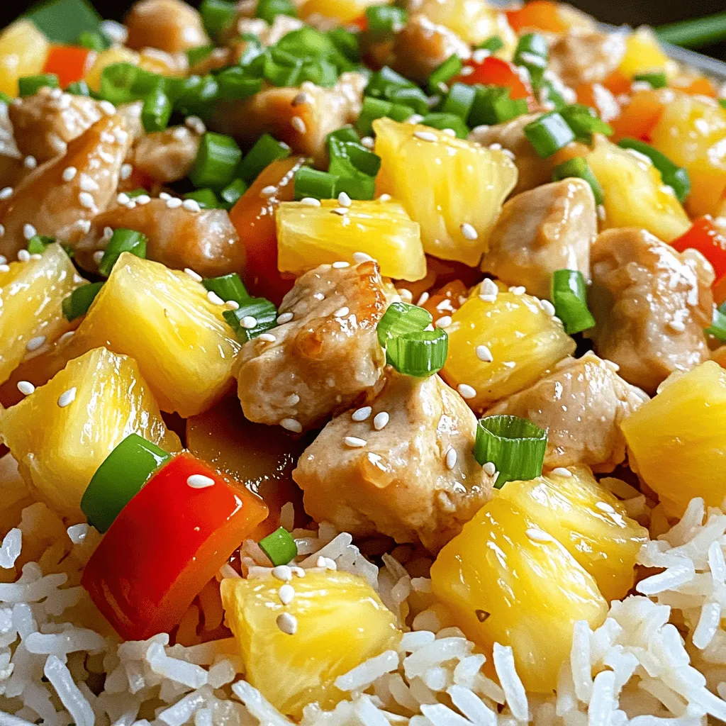 Delicious Sweet and Savory Pineapple Chicken Rice