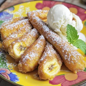 - 3 ripe bananas, sliced into 1/2-inch thick rounds - 1/4 cup all-purpose flour - 1/4 cup cornmeal - 1 tablespoon granulated sugar - 1 teaspoon ground cinnamon - 1/4 teaspoon salt - 1/2 cup milk (or plant-based milk) - 1/4 cup vegetable oil (for frying) - Optional: powdered sugar for dusting When I make Fried Cinnamon Bananas, I always start with ripe bananas. Ripe bananas are sweeter and softer, which makes them perfect for this dish. You want to slice them into rounds that are about half an inch thick. Next, I mix the dry ingredients. In a bowl, I combine all-purpose flour, cornmeal, granulated sugar, ground cinnamon, and salt. This mix gives the bananas a nice crunch. The cornmeal adds a special texture that I love. Then, I slowly pour in the milk. I keep whisking until the batter is smooth. It should be thick but not lumpy. This helps the bananas get a nice, even coat when I dip them. I heat the vegetable oil in a large skillet. To check if it's hot enough, I drop a small spoonful of batter in. If it sizzles, I know I'm ready to fry. Now comes the fun part! I dip each banana slice into the batter. I make sure each piece is well-coated. Then, I carefully place them in the hot oil. I always fry in batches. This way, I avoid crowding the pan, which helps them crisp up better. Once they are golden brown, I take them out and let them rest on a plate with paper towels. This helps soak up any extra oil. While they are still warm, I sprinkle a cinnamon-sugar mix on top. It’s a simple blend of sugar and cinnamon that makes each bite delightful. If I want an extra touch, I might dust them with powdered sugar before serving. For the full experience, I love serving these fried bananas with a scoop of vanilla ice cream. The hot, crispy bananas paired with the cool ice cream is just perfect! Start by making the batter. In a medium bowl, combine these dry ingredients: - 1/4 cup all-purpose flour - 1/4 cup cornmeal - 1 tablespoon granulated sugar - 1 teaspoon ground cinnamon - 1/4 teaspoon salt Mix them well with a whisk. This ensures a smooth blend. Next, slowly add 1/2 cup of milk to the dry mix. Whisk continuously until the batter is smooth and thick, with no lumps. This batter will coat the bananas nicely. Now, it's time to fry. In a large skillet, heat 1/4 cup of vegetable oil over medium heat. To test if the oil is ready, drop a small spoonful of the batter into the oil. If it sizzles right away, you’re good to go! Take your banana slices and dip each one into the batter. Make sure each piece is fully coated. Carefully place the banana slices into the hot oil. Fry them in batches to avoid crowding the pan. Cook for about 2 to 3 minutes on each side. Look for that nice golden brown color and crispy texture. Once done, use a slotted spoon to remove the bananas. Place them on a plate lined with paper towels to soak up extra oil. While the bananas are still warm, it's time for some magic. Sprinkle them with a mix of cinnamon sugar. You can make this by combining 1 tablespoon of granulated sugar with 1/2 teaspoon of ground cinnamon. Want a sweet touch? Dust them lightly with powdered sugar too. Your fried cinnamon bananas are now ready to shine! For the full recipe, check the details above. To get the best fried cinnamon bananas, oil temperature matters. Heat your vegetable oil to about 350°F. You can check the oil by dropping a bit of batter in it. If it sizzles, it’s ready! Avoid overcrowding the skillet. Fry in small batches. This way, each slice has space to cook evenly. If you crowd the pan, the bananas steam instead of frying, and they won’t get that crispy finish you want. Serving your fried bananas is part of the fun! Enjoy them hot with a scoop of vanilla ice cream or whipped cream. The cool creaminess pairs well with the warm, crispy bananas. Garnish them with fresh mint leaves for a pop of color. A sprinkle of extra cinnamon adds a lovely touch too. Presentation makes your dish look even more appealing. If you want the full recipe, check it out in the article above. {{image_4}} You can make this dish your own with simple swaps. Try using whole wheat flour instead of all-purpose flour. Whole wheat flour adds a nutty taste and a bit more fiber. Gluten-free flour is another great choice if you need to avoid gluten. Just make sure it’s a blend suitable for frying. For milk, you have options too. Use almond milk, oat milk, or coconut milk. These plant-based milk alternatives work well and keep the dish tasty. Want to jazz up your fried bananas? Add a pinch of nutmeg or a splash of vanilla extract to the batter. Nutmeg gives a warm spice that blends perfectly with cinnamon. Vanilla adds a sweet aroma that makes the dish even more inviting. You can also experiment with different sugars. Try brown sugar instead of granulated sugar for a deeper flavor. Coconut sugar is another fun option that adds a hint of caramel. These small changes can take your fried cinnamon bananas to a new level of yum. To keep your fried bananas crispy, store them in a single layer. Use a paper towel-lined plate. This helps absorb moisture. Cover them loosely with foil or wax paper. Do not use plastic wrap, as it traps steam. Store in the fridge for up to two days. Reheat your fried bananas in an oven or skillet. For the oven, preheat it to 350°F (175°C). Place the bananas on a baking sheet. Heat for about 10 minutes. For the skillet, use medium heat. Add a little oil to the pan. Cook for 2-3 minutes on each side. This method restores their crispy texture. Enjoy them warm for the best taste! To get your Fried Cinnamon Bananas crispy, the right batter consistency is key. You want your batter to be smooth but thick enough to coat the banana slices well. Here’s how to achieve that: - Combine all dry ingredients first: flour, cornmeal, sugar, cinnamon, and salt. - Slowly add milk while whisking. This helps avoid lumps and gives a nice texture. - If the batter feels too runny, add a little more flour. If too thick, add more milk. Make sure your oil is hot enough before frying. A good test is to drop a small spoonful of batter into the oil; if it sizzles, you’re ready! You can use frozen bananas, but they may change the texture and taste. Frozen bananas often become mushy once thawed. This can lead to a less crispy finish when fried. If you do use frozen bananas, here are some tips: - Let them thaw completely and drain any excess moisture. - Pat them dry with a paper towel before dipping them in the batter. This helps maintain some texture, but fresh ripe bananas will always yield the best results. Fried Cinnamon Bananas are great on their own, but pairing them with other dishes can enhance your meal. Here are some ideas: - Serve with a scoop of vanilla ice cream for a delightful contrast. - A dollop of whipped cream adds a creamy touch. - Try them alongside pancakes or waffles for a fun brunch. - Add fresh fruit like strawberries or blueberries for a colorful plate. For more delicious ideas, check out the Full Recipe for Fried Cinnamon Bananas! Fried Cinnamon Bananas are simple and fun to make. You learned about the key ingredients, step-by-step frying methods, and storage tips. I shared how to make them crispy and suggested many ways to enjoy this treat. Don't forget to experiment with flavors and serve them with ice cream or whipped cream. These bananas are a tasty dessert to share with family and friends. Try making them your own, and enjoy every bite!