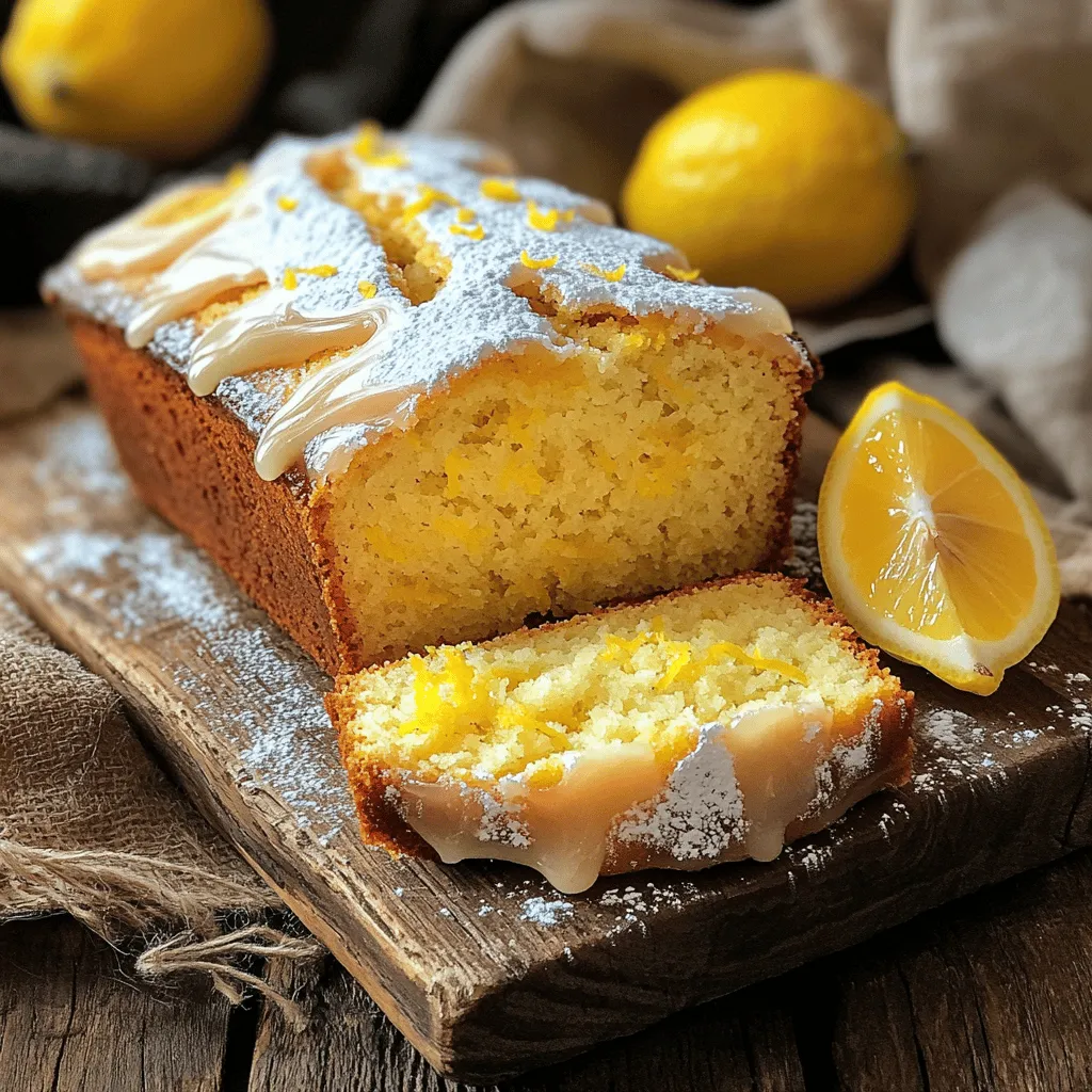 - 1 ½ cups all-purpose flour - 1 teaspoon baking powder - ½ teaspoon baking soda - ¼ teaspoon salt - ½ cup unsalted butter, softened - 1 cup granulated sugar - 2 large eggs - 1 tablespoon lemon zest - ¼ cup freshly squeezed lemon juice - ½ teaspoon pure vanilla extract - ½ cup plain Greek yogurt - 9x5-inch loaf pan - Mixing bowls - Electric mixer - Measuring cups and spoons - Spatula Gather these ingredients before you begin. The dry ingredients provide structure. The wet ingredients add moisture and flavor. Using fresh lemon juice and zest is key for the best taste. I love the bright flavor they bring. Greek yogurt keeps the loaf moist. It also adds a nice tanginess. You will need a loaf pan to bake the lemon loaf. Make sure it is 9x5 inches for the perfect shape. Mixing bowls help keep things organized. An electric mixer makes blending easy and quick. Measuring cups and spoons ensure accuracy. A spatula is great for scraping every last bit of batter. This list gives you everything to create that lovely lemon loaf. For the full recipe, check the recipe link! - Preheat oven to 350°F (175°C) - Prepare the loaf pan by greasing or lining Start by preheating your oven. This step is key for even baking. Next, grab a 9x5-inch loaf pan. You can grease it with butter or line it with parchment paper. This helps the loaf come out easily after baking. - Combine flour, baking powder, baking soda, and salt - Whisk thoroughly and set aside In a medium bowl, mix the dry ingredients. Use 1 ½ cups of flour, 1 teaspoon of baking powder, ½ teaspoon of baking soda, and ¼ teaspoon of salt. Whisk them well. This ensures that everything blends evenly. Set this bowl aside for now. - Cream softened butter and granulated sugar - Beat until light and fluffy Now, take a large bowl and add ½ cup of softened butter and 1 cup of granulated sugar. Use an electric mixer to cream them together. Beat on medium speed for about 3-4 minutes. The mixture should become light and fluffy. It should look pale and creamy. - Add eggs one at a time - Mix in lemon zest, juice, and vanilla extract Next, add 2 large eggs to the butter-sugar mix. Add them one at a time. Make sure to mix well after each egg. After that, add 1 tablespoon of lemon zest, ¼ cup of lemon juice, and ½ teaspoon of vanilla extract. Blend these until everything is well combined. - Gradually add dry ingredients and Greek yogurt - Gently mix until just combined Now, it’s time to combine the wet and dry mixtures. Gradually add the flour mix to the butter mixture. Alternate this with ½ cup of plain Greek yogurt. Start and end with the flour mix. Gently mix until just combined. Be careful not to overmix. You want the loaf to stay tender. - Pour batter into prepared pan - Bake for 50-60 minutes until golden brown Pour the batter into your prepared loaf pan. Use a spatula to smooth the surface. Now, place the pan in your preheated oven. Bake for 50-60 minutes. The loaf should be golden brown and a toothpick should come out clean when inserted. For the full recipe, check the earlier section. Enjoy the process of making this delicious Starbucks Copycat Lemon Loaf! To make your lemon loaf soft, avoid over-mixing. Mix just until the ingredients combine. This keeps the loaf tender. Also, make sure your butter is softened, not melted. Softened butter helps create a light and fluffy mix. Always use fresh ingredients for the best taste. Fresh lemons give your loaf a bright flavor. You can also try adding poppy seeds. They add a nice crunch and look great in the loaf. Before serving, dust the top with powdered sugar. This adds a nice touch and looks pretty. For extra sweetness, drizzle a lemon glaze over the top. Mix powdered sugar with lemon juice to make the glaze. It adds a delicious finish to your loaf. {{image_4}} If you want a gluten-free lemon loaf, you can easily swap the all-purpose flour. Use a gluten-free flour blend instead. This blend usually has a mix of flours that mimic the texture of wheat flour. Check if it has xanthan gum, which helps bind the loaf. You can get creative with flavors! Add a cup of blueberries or raspberries into the batter. This will give your loaf a fruity twist. If you crave a stronger lemon taste, mix in some lemon extract. It enhances the citrus flavor nicely. Want muffins instead? You can transform this lemon loaf recipe into muffins! Just pour the batter into a muffin tin. Bake them for about 20-25 minutes instead of an hour. This way, you get lovely, portable treats that are perfect for breakfast or snacks. For the best results, keep an eye on them as they bake. Store the lemon loaf in an airtight container at room temperature for up to 3 days. This helps keep it fresh and moist. If you plan to eat it within a few days, this is the best option. Just make sure the lid seals tightly. You can refrigerate the lemon loaf for up to 1 week in a sealed container. This is great if you want it to last longer. Just slice the loaf when you are ready to enjoy it. The cold will keep the flavors fresh. If you want to save the loaf for later, wrap it tightly in plastic wrap and foil. You can freeze it for up to 3 months. To thaw, just leave it in the fridge overnight or at room temperature for a few hours. This way, you can enjoy the taste of your homemade Starbucks Copycat Lemon Loaf anytime! Use a toothpick; if it comes out clean, the loaf is ready. This simple test lets you check for doneness without cutting the loaf. If the toothpick has wet batter, bake a bit longer. Fresh lemon juice is recommended for the best flavor. It adds a bright taste that bottled juice often lacks. Fresh juice also has more aroma, which enhances the loaf's overall scent. Ensure not to overbake and try adding more yogurt or a glaze for moisture. Overbaking makes the loaf dry, so keep an eye on the time. A simple lemon glaze can add moisture and flavor back to the loaf. Mix powdered sugar with lemon juice until the desired consistency is reached. Start with a cup of powdered sugar and add lemon juice slowly. This keeps the glaze thick yet pourable, perfect for drizzling. Yes, the recipe is straightforward and perfect for baking novices. With simple steps and easy ingredients, anyone can make this delicious loaf. If you follow the full recipe closely, you will have great results. In this post, we explored the simple steps to make a delicious lemon loaf. We covered the necessary dry and wet ingredients, along with the tools to get started. You learned how to prepare, mix, bake, and even enhance your loaf. Don't forget the tips for storage and possible variations. Each step helps you bake a perfect lemon loaf that impresses everyone. Enjoy your baking adventures, and customize your recipe to make it your own!