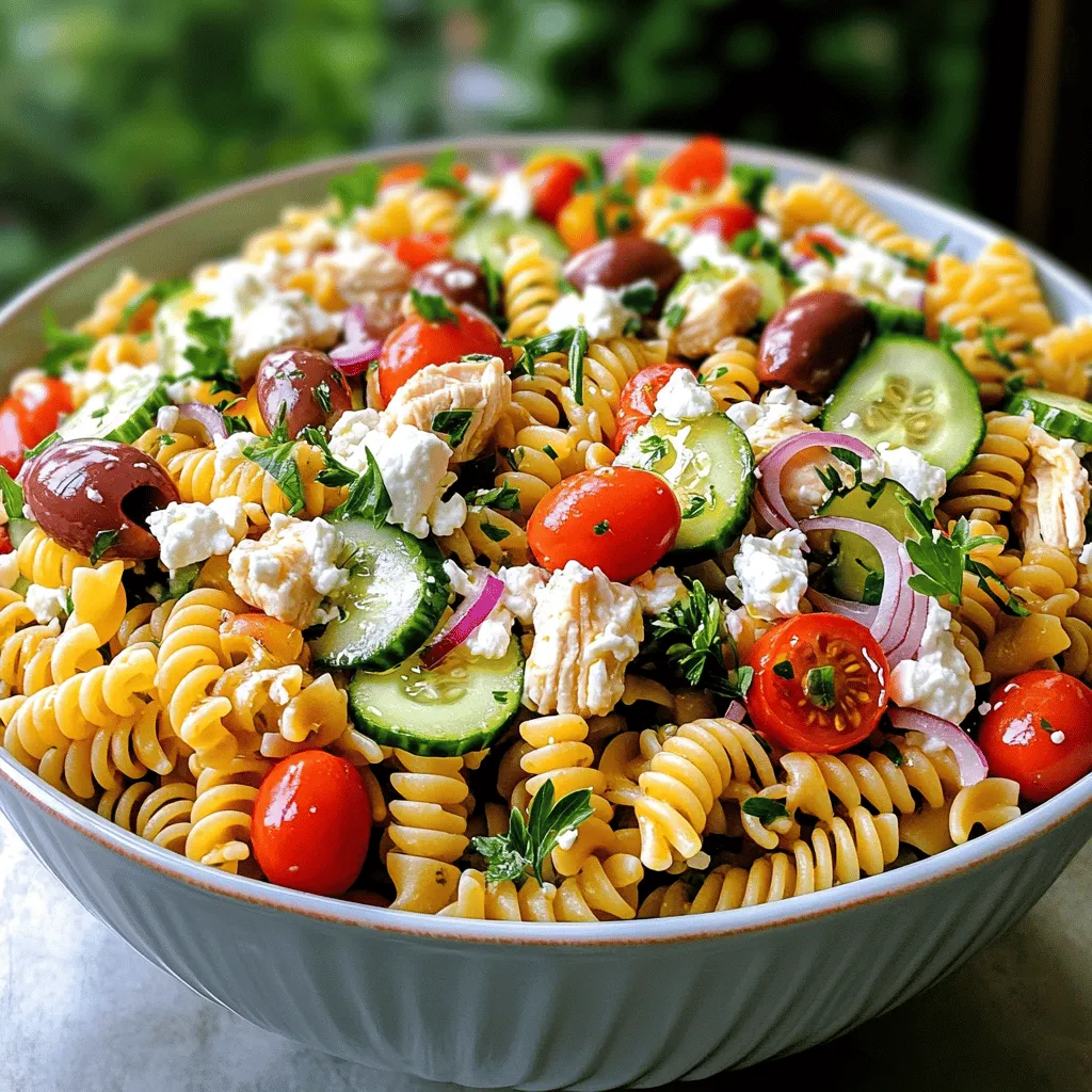 Mediterranean Chicken Pasta Salad Easy and Fresh Meal