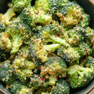 To make crispy garlic air fryer broccoli, gather these ingredients: - 1 lb fresh broccoli florets - 3 tablespoons olive oil - 4 cloves garlic, minced - 1/2 teaspoon red pepper flakes (optional) - 1 teaspoon garlic powder - 1 teaspoon onion powder - Salt and pepper to taste - Zest of 1 lemon - 2 tablespoons grated Parmesan cheese (optional) If you don't have some ingredients, here are options: - Use avocado oil instead of olive oil for a different flavor. - Substitute fresh garlic with garlic paste or powder if you're in a pinch. - Try nutritional yeast instead of Parmesan for a vegan option. - Use lemon juice if you don't have zest. When picking broccoli, look for these signs of freshness: - Choose bright green florets with no yellow spots. - Stems should feel firm and not bend easily. - Fresh broccoli should smell sweet, not bitter. - If possible, buy organic to avoid pesticides. These tips help you select the best broccoli for your dish. For the full recipe, check the steps to bring your crispy garlic air fryer broccoli to life! First, rinse 1 pound of fresh broccoli florets under cool water. Make sure to wash them well to remove any dirt. Next, dry the broccoli thoroughly using a kitchen towel or paper towels. This step is very important. Drying helps the broccoli get crispy when cooked. In a large bowl, combine 3 tablespoons of olive oil and 4 minced garlic cloves. If you like some heat, add 1/2 teaspoon of red pepper flakes. Next, include 1 teaspoon of garlic powder and 1 teaspoon of onion powder. Don’t forget a pinch of salt and pepper! Mix everything until well combined. This mixture is key for great flavor. Now it’s time to coat the broccoli. Add the dry broccoli florets to the bowl with the garlic mixture. Gently toss the florets until they are fully covered in the oil and spices. Make sure each piece gets some of that tasty mix. This step ensures that every bite will be bursting with flavor. For the full recipe, check the details above. Preheating your air fryer is key for crispy broccoli. I set mine to 375°F (190°C). Give it about 3-5 minutes to heat up. This step helps the broccoli cook evenly and get that nice crunch. When I air fry, I arrange the broccoli in one layer. This leaves space between the florets. Good air flow is essential. I also shake the basket halfway through cooking. This ensures all sides get that perfect golden color. Cook the broccoli for 10-12 minutes. Keep an eye on it; you want it vibrant and crispy. If you like extra crunch, check it a minute or two sooner. Tossing in lemon zest and Parmesan after cooking adds flavor and a nice finish. For more tips, check the Full Recipe. {{image_4}} To make your broccoli extra crispy, start with fresh florets. Dry them well after washing. Any moisture will steam the broccoli, making it soggy. Toss the florets in olive oil and seasonings evenly. This helps them cook well. When you place them in the air fryer, ensure they are in a single layer. If they overlap, they won't get as crispy. Shake the basket halfway through to help them cook evenly. To bring out the garlic flavor, use fresh garlic cloves. Minced garlic gives a stronger taste than garlic powder. You can even roast the garlic before adding it to the mix. This adds a sweet, rich taste. Adding lemon zest at the end brightens the garlic flavor and gives a fresh twist. If you want more heat, add red pepper flakes to the garlic mix. Crispy garlic air fryer broccoli is a great side dish for any meal. Serve it alongside grilled chicken or fish for a balanced plate. It also pairs well with pasta dishes or as a topping on salads. For extra flair, sprinkle more Parmesan cheese on top or add toasted nuts for crunch. Enjoy it hot for the best taste! You can change the flavor of your crispy garlic air fryer broccoli easily. Try adding spices like cumin or paprika for a smoky taste. A dash of soy sauce can give it an umami kick. You can also use fresh herbs like thyme or rosemary for a garden-fresh flavor. Mix and match to find your favorite blend! Broccoli is great, but you can mix in other veggies for variety. Cauliflower, carrots, or bell peppers work well with this recipe. Just chop them into similar sizes as the broccoli florets. This way, they cook evenly. You can create a colorful veggie medley that’s tasty and visually appealing. If you want a vegan dish, skip the Parmesan cheese. You can use nutritional yeast instead. It adds a cheesy flavor without dairy. You can also try adding a splash of lemon juice for brightness. This keeps your dish light and vibrant. For more creaminess, consider using tahini or a vegan cheese alternative. Enjoy the same great taste with a plant-based twist! It takes about 10-12 minutes to cook broccoli in an air fryer. Cooking times can vary based on the size of the florets. I recommend checking for doneness at the 10-minute mark. The broccoli should be bright green and crispy. Yes, you can use frozen broccoli, but it will change the texture. Frozen broccoli often has more water, so it may not get as crispy. If you use frozen broccoli, cook it a bit longer. Start with 12-15 minutes and check for crispiness. Crispy garlic air fryer broccoli pairs well with many dishes. Here are some ideas: - Grilled chicken or fish - Pasta with olive oil and garlic - Quinoa or rice dishes - Tofu stir-fries - A fresh salad These options create a balanced meal that is both healthy and tasty. For the full recipe, check out the earlier section. To sum it up, we explored how to make crispy garlic air fryer broccoli. We covered ingredient choices, cooking steps, and tips for the best results. You learned how to achieve crispiness and enhance flavor. Finally, we offered variations and answered your common questions. Use these tips for a delicious dish that pleases everyone. Try new seasonings and veggies to keep it fun. Enjoy your cooking and savor every bite!