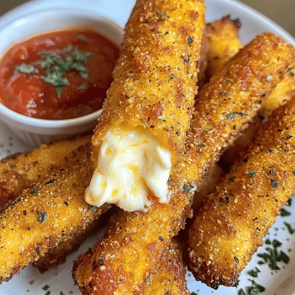 Air Fryer Mozzarella Sticks Crunchy and Delicious Snack