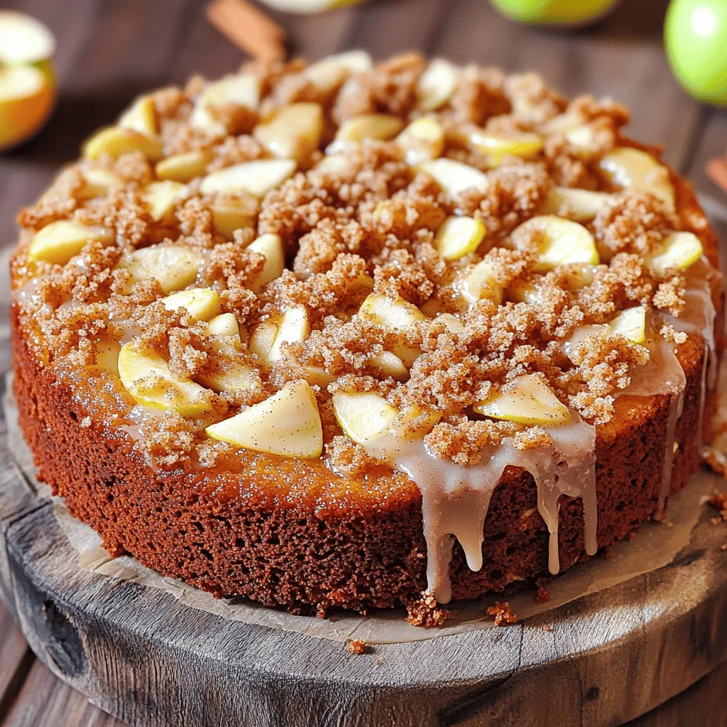 Irresistible Apple Crumb Cake with Cinnamon Drizzle