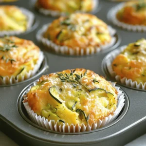 - Zucchini: 1 cup, finely grated - Potato: 1 cup, finely grated (approximately 1 medium potato) - Parmesan cheese: 1 cup, grated - All-purpose flour: 1 cup - Eggs: 2 large - Milk: 1/2 cup - Extra virgin olive oil: 1/4 cup - Baking powder: 1 teaspoon - Baking soda: 1/2 teaspoon - Garlic powder: 1 teaspoon - Salt and freshly cracked black pepper, to taste - Chopped fresh herbs (e.g., parsley or chives) for garnish These ingredients create a great mix of flavors. The zucchini and potato give the muffins a soft texture. Parmesan cheese adds a savory touch. The eggs and flour bind everything together. Olive oil keeps them moist. Baking powder and baking soda help them rise well. Seasoning and herbs make every bite tasty. When making these muffins, use fresh ingredients for the best taste. Grate the zucchini and potato finely to help with moisture control. This step is key for a firm muffin. You can find the full recipe to enjoy these delightful muffins. Preheat your oven to 375°F (190°C). Grab a muffin tin and line it with paper liners or grease it lightly with olive oil. This step helps the muffins come out easily. In a large bowl, combine the finely grated zucchini and potato. Use your hands or a clean towel to squeeze out any extra moisture. This helps the muffins stay firm. Next, add in the flour, grated Parmesan cheese, baking powder, baking soda, garlic powder, salt, and pepper. Mix these dry ingredients until they just blend with the vegetables. In another bowl, whisk together the eggs, milk, and olive oil until smooth. This mixture adds moisture and richness to the muffins. Carefully pour the wet mixture into the bowl with the dry ingredients. Stir gently until just combined. Do not overmix; it's okay if there are a few lumps. Overmixing can make the muffins tough. Spoon the batter into your prepared muffin tin, filling each cup about three-quarters full. This allows the muffins to rise nicely. Bake in the preheated oven for 20 to 25 minutes. They are done when they turn golden brown and a toothpick comes out clean from the center. Once baked, take the muffin tin out of the oven. Let the muffins cool in the tin for about 5 minutes. After that, gently transfer them to a wire rack to cool completely. Before serving, sprinkle some chopped fresh herbs on top for a burst of color and flavor. Enjoy these muffins warm or at room temperature! For the full recipe, check out the details above. To get the best texture in your muffins, you need to squeeze out excess moisture. Zucchini and potatoes hold a lot of water. If you skip this step, your muffins may turn out too soggy. After grating the zucchini and potato, take a clean kitchen towel. Wrap them up and squeeze firmly. Remove as much liquid as you can. This makes for a firmer muffin that holds its shape better. Don't be afraid to experiment with flavors! You can try using different cheeses like cheddar or feta. Adding herbs like thyme or rosemary can also change the taste. Each ingredient you swap can create a new muffin experience. Think of what flavors you love and mix them in. This way, you can make these muffins your own. When it's time to serve, add a sprinkle of extra Parmesan cheese on top. Fresh herbs like parsley or chives add a nice touch too. Pair these muffins with a warm bowl of soup or a crisp salad. They make a great side dish or a light meal. Enjoy them warm for the best flavor. Check out the Full Recipe for details on how to prepare this tasty dish! {{image_4}} You can easily make these muffins gluten-free. Just swap the all-purpose flour with a gluten-free flour blend. Look for blends that include a mix of rice flour, tapioca flour, and xanthan gum for the best results. This change keeps the muffins soft and tasty without the gluten. To make these muffins vegan, use flax eggs instead of regular eggs. Mix one tablespoon of ground flaxseed with three tablespoons of water. Let it sit for five minutes to thicken. For milk, choose any non-dairy milk you like, such as almond or oat milk. These swaps keep the muffins moist and delicious while making them plant-based. If you crave some heat, add a spicy twist to your muffins. Toss in chopped jalapeños or a pinch of red pepper flakes. This adds a lovely kick that pairs well with the cheesy flavor. Adjust the amount to suit your taste. You can always start small and add more if you want extra spice. Keep your Parmesan Zucchini Potato Muffins in an airtight container. They stay fresh at room temperature for up to 3 days. This way, you can enjoy them for breakfast or a quick snack. To freeze muffins, place them in a single layer on a baking sheet. Once frozen, transfer them to a freezer bag. This keeps them good for up to 3 months. When you want a muffin, just take one out and let it thaw. You can reheat your muffins in the microwave. Just heat them for about 15-20 seconds. Alternatively, use a toaster oven for a crispier texture. Simply toast until warm and enjoy! For the full recipe, check back to the beginning. - Follow the detailed step-by-step instructions provided above. - Yes, you can substitute vegetables like carrots or spinach for variation. This adds new flavors and colors. You could try sweet potatoes for a sweet twist. Mixing veggies keeps it fun! - These muffins pair well with salad, soup, or as a brunch item. A light green salad adds freshness. A warm soup makes it cozy. They are great for any meal! - They can last up to 3 days at room temperature or 3 months in the freezer. Store them in an airtight container. Thaw frozen muffins overnight for best results. - You can use any hard cheese or nutritional yeast for a dairy-free option. Cheddar or Pecorino can work well. Nutritional yeast gives a nice cheesy flavor without dairy. In this post, I covered how to make delicious Parmesan Zucchini Potato Muffins. We looked at key ingredients, step-by-step instructions, and tips for perfect texture and flavor. You can even try gluten-free or vegan options. These muffins are simple to make and packed with flavor. Store leftovers for later or serve them fresh. Enjoy this tasty treat, whether with soup, salad, or on their own. I hope you find joy in making and sharing these muffins!