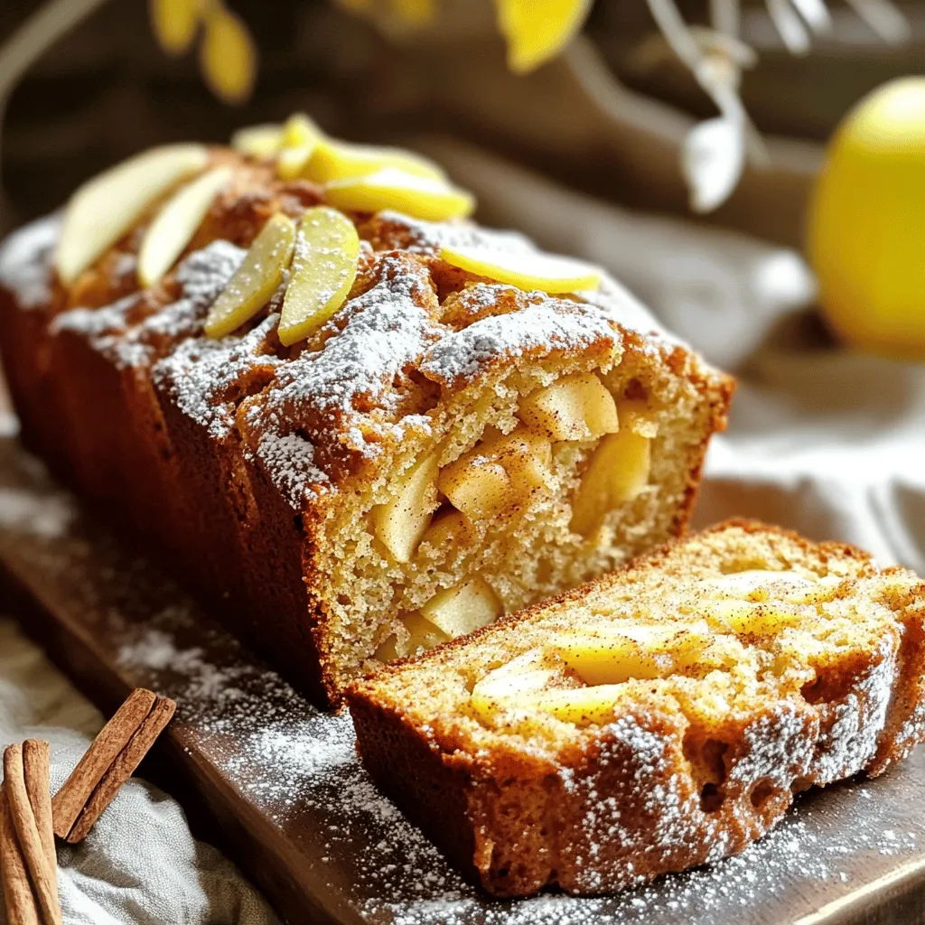 - 1 cup unsweetened applesauce - 1/2 cup granulated sugar - 1/2 cup packed brown sugar - 1/2 cup vegetable oil - 2 large eggs - 1 teaspoon vanilla extract - 1 1/2 cups all-purpose flour - 1 teaspoon baking soda - 1/2 teaspoon baking powder - 1 teaspoon ground cinnamon - 1/2 teaspoon nutmeg (optional) - 1/4 teaspoon salt - 1/2 cup chopped walnuts or pecans (optional) When making cinnamon applesauce bread, you need fresh, simple ingredients. Unsweetened applesauce forms the base. It brings moisture and a nice apple flavor. The sugars add sweetness and help with browning. Vegetable oil keeps the bread soft and tender. Eggs give structure and help bind the mix. Vanilla extract adds a warm flavor that blends well with cinnamon. Flour is the main component for texture. Baking soda and baking powder help it rise. Cinnamon gives this bread its signature flavor. You can add nutmeg for depth if you like. Nuts are optional but add crunch and taste. - You can use honey or maple syrup instead of granulated sugar for a healthier option. - For a vegan version, replace the eggs with flaxseed meal or applesauce. Use plant-based milk instead of regular milk. - Try adding ginger or allspice for a different spice profile. - Mix in dried fruits like raisins or cranberries for sweetness. You can also add chocolate chips for a treat. 1. Preheat your oven to 350°F (175°C). This step is key for even baking. 2. Grease a 9x5-inch loaf pan. Use cooking spray or butter to prevent sticking. 3. In a large bowl, mix together the unsweetened applesauce, granulated sugar, brown sugar, and vegetable oil. 4. Whisk until the mixture looks smooth and well-combined. 5. Crack the eggs into the bowl one at a time. Mix well after each egg. 6. Stir in the vanilla extract until everything is fully integrated. 1. In a separate bowl, whisk together the all-purpose flour, baking soda, baking powder, ground cinnamon, nutmeg (if using), and salt. 2. It’s important to mix these dry ingredients thoroughly. This ensures an even rise and flavor. 1. Gradually add the dry mixture to the wet ingredients. Stir gently until just combined. 2. Be careful not to overmix. This can make the bread denser. 3. If you want to add nuts, fold them in gently now to keep the mixture light. 1. Pour the batter into your prepared loaf pan. Smooth the top with a spatula. 2. Bake for 50-60 minutes. Check for doneness by inserting a toothpick in the center. 3. The toothpick should come out clean or with a few moist crumbs. 4. Once baked, let the bread cool in the pan for about 10 minutes. 5. After that, transfer it to a wire rack to cool completely. Enjoy your Cinnamon Applesauce Bread! For the full recipe, check the previous section. To make your cinnamon applesauce bread light and fluffy, mix the batter gently. Overmixing can lead to a dense loaf. When you combine wet and dry ingredients, stir until just blended. It’s okay if some flour shows. For measuring, use a kitchen scale for accuracy. If you don’t have a scale, spoon flour into the cup and level it off with a knife. Choose a 9x5-inch loaf pan for the best results. A non-stick pan helps prevent sticking, but greasing it is still a good idea. Use a spatula to smooth the batter in the pan. For testing doneness, stick a toothpick into the center of the bread. If it comes out clean or with a few moist crumbs, your bread is done. Slice your warm bread and serve it on a nice plate. A pat of butter adds flavor and looks good. For a sweet touch, dust the top with powdered sugar or cinnamon. Thin apple slices make a pretty garnish. Pair the bread with hot tea or coffee for a cozy treat. You can find the full recipe to make this delightful bread easily. {{image_4}} You can enjoy this bread gluten-free! Use gluten-free all-purpose flour. Brands like Bob's Red Mill or King Arthur Flour work well. You may need to add a bit of xanthan gum. This helps bind the bread and improve texture. The taste will stay great, but the crumb may be slightly different. For a vegan version, swap the eggs for flax eggs. Mix 1 tablespoon of ground flaxseed with 2.5 tablespoons of water for each egg. You can also use applesauce to replace eggs. Use 1/4 cup of applesauce for each egg. For milk, use plant-based options like almond or oat milk. This keeps the bread moist and tasty. Want to mix it up? Add chocolate chips or dried fruits like raisins or cranberries. These will add sweetness and texture. Try adding a pinch of nutmeg or ginger for a warm twist. You can even use pumpkin pie spice for a seasonal flavor. These small changes make each loaf special! To keep your cinnamon applesauce bread fresh, store it at room temperature. Wrap it in plastic wrap or foil. This keeps moisture in and prevents it from drying out. You can also use a bread box for good airflow. Just make sure it is covered. If you want to keep your bread longer, freezing is the best option. Slice the bread first. This way, you can take out just what you need. Wrap each slice in plastic wrap, then place them in a freezer bag. For best results, eat the bread within three months. When you want to eat it, thaw it in the fridge overnight. Reheat slices in a toaster or microwave for a warm treat. In short-term storage, the bread lasts about 3 to 5 days. If you freeze it, it can last up to three months. Always check for signs of spoilage. Look for mold or an off smell. If you see these signs, it is best to throw it away. Enjoy this delicious bread while it is fresh! For the full recipe, click here. Yes, you can use store-bought applesauce. It saves time and adds flavor. The flavor may differ based on the brand and type. Unsweetened applesauce works best for this recipe. It helps keep the bread moist without extra sugar. If you prefer homemade, that option is great too! Homemade applesauce can add a special touch. It gives you control over sweetness and spices. If your bread is too dense, check a few things. First, ensure you measure flour correctly. Spoon the flour into the cup, then level it off. Overpacking flour can lead to density. Second, don’t overmix the batter. Gently combine wet and dry ingredients, mixing until just blended. Third, check your oven temperature. An oven that is too hot can cause problems. If it’s too cool, the bread may not rise well. Yes, you can make mini loaves! Just divide the batter into smaller pans. Mini loaves usually bake faster than standard ones. Check them after 25-30 minutes. Insert a toothpick in the center. It should come out clean. Adjusting the baking time helps keep them from drying out. Absolutely! You can double the recipe with ease. Just double each ingredient in the list. Be mindful of your mixing bowl size. You want enough room to mix well. For baking time, check the bread often. It may take a bit longer, around 10-15 minutes. Use a toothpick test to know when it’s done. Enjoy making more of this tasty bread! For the full recipe, see the earlier section. This blog post covered how to make delicious applesauce bread. We went over the key ingredients, including applesauce, sugars, and spices. I shared tips for mixing, baking, and storing your bread for the best taste. You can even make gluten-free or vegan versions with simple swaps. Remember, baking is a fun way to get creative in the kitchen. Enjoy trying different flavors and sharing your tasty bread with others!