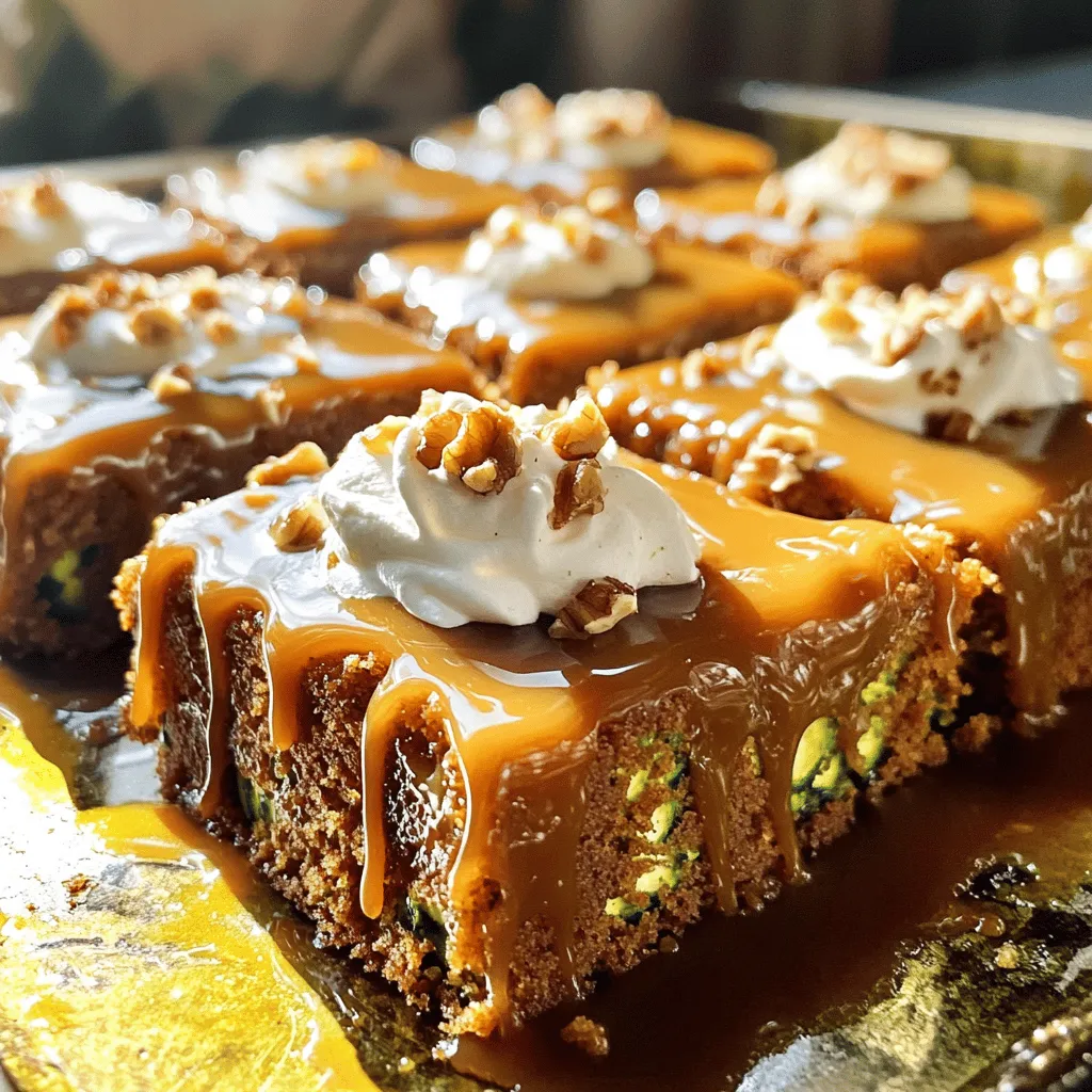 Caramel Zucchini Poke Cake Savory and Sweet Treat