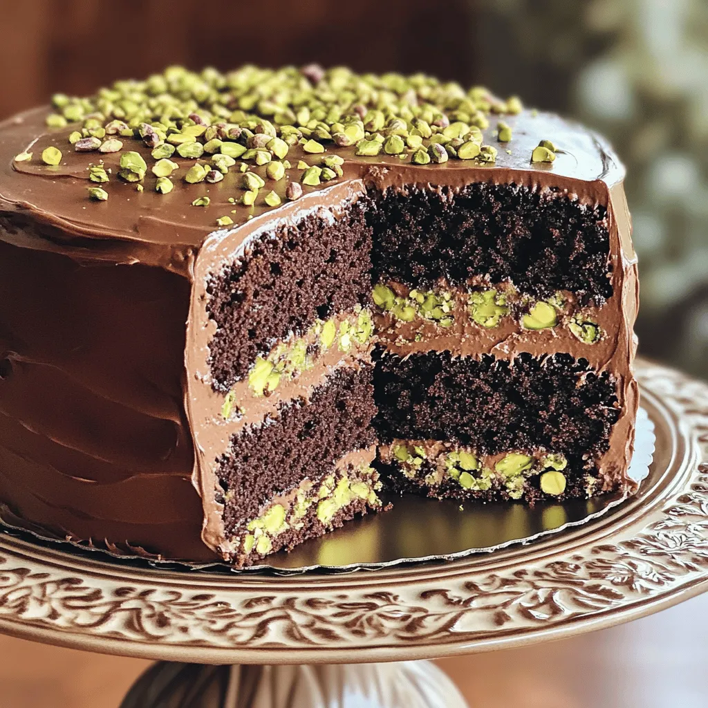 Layered Chocolate-Pistachio Cookie Cake Delight