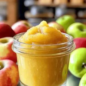 - 6 medium apples (Granny Smith or Honeycrisp recommended) - 1/2 cup water - 1/4 cup brown sugar - 1 teaspoon ground cinnamon (optional) - 1 tablespoon freshly squeezed lemon juice You will need a few key ingredients to make frozen applesauce. Start with six medium apples. I like to use Granny Smith or Honeycrisp. These apples give the right mix of tartness and sweetness. You will also need half a cup of water. This helps the apples cook down nicely. Next, grab a quarter cup of brown sugar. You can adjust this based on how sweet you want your applesauce. If you enjoy warm flavors, add in one teaspoon of ground cinnamon. It’s optional, but it really enhances the taste. Finally, you will need one tablespoon of freshly squeezed lemon juice. This brightens the flavor and keeps the apples from browning. - Large, heavy-bottomed pot - Potato masher or immersion blender - Freezer-safe containers or bags To make this applesauce, you will need a few tools. A large, heavy-bottomed pot works best. This pot helps cook the apples evenly without burning them. You will also need a potato masher or an immersion blender. These tools help you achieve your desired texture. Don’t forget freezer-safe containers or bags. These are perfect for storing your applesauce. Make sure they seal tightly. That way, your applesauce stays fresh in the freezer. For the full recipe, check out the details above! First, peel and chop the apples into small pieces. I love using Granny Smith or Honeycrisp apples for their great taste. Next, combine the chopped apples with 1/2 cup of water in a large pot. This will help the apples cook evenly and create a nice sauce. Set the pot over medium heat. Cover it with a lid and let the apples simmer for about 15 to 20 minutes. Remember to stir occasionally. You want the apples to become tender and soft so they mash easily. Once the apples are soft, take the pot off the heat. Let it cool for a minute. Now, you can puree the apples using a potato masher for a chunky texture or an immersion blender for a smooth finish. After blending, stir in 1/4 cup of brown sugar. You can add more if you like it sweeter. If you want, sprinkle in some ground cinnamon for extra flavor. Enjoy your applesauce! You can find the [Full Recipe] for more details. To get the right texture, think about your blending method. Use a potato masher for a chunky and rustic applesauce. It keeps the applesauce thick and hearty. If you want it smooth, an immersion blender works best. It gives a creamy finish with no lumps. After blending, taste your applesauce. You can always adjust the texture by blending a bit more. Spice up your applesauce with a touch of nutmeg or vanilla. Just a pinch can make a big difference. Nutmeg adds warmth, while vanilla gives a sweet aroma. You can also try different sweeteners. Honey or maple syrup can replace brown sugar. These options can give your applesauce a unique twist. Cooling your applesauce quickly helps preserve its color and taste. Stir it every few minutes to speed up the cooling process. To avoid browning, add a tablespoon of lemon juice as soon as you cook the apples. The acidity keeps the applesauce looking fresh. For even faster cooling, place the pot in a sink filled with ice water. This method cools down the applesauce while you prepare other dishes. {{image_4}} You can easily change the flavor of your applesauce. Try adding fruits like pears or berries. These fruits can bring new tastes and colors to your dish. For a unique twist, experiment with flavorings like vanilla or nutmeg. Just a pinch of nutmeg can make your applesauce warm and cozy. Adding a splash of vanilla can create a sweet aroma that everyone loves. If you want a healthier option, consider using honey or maple syrup. These natural sweeteners can enhance the flavor without adding too much sugar. You can also adjust the sweetness based on the apple variety you use. Some apples, like Honeycrisp, are sweeter than others, so you might need less sweetener. Always taste your applesauce before deciding how much to add. There are many fun ways to enjoy your applesauce. You can eat it as a snack on its own. It pairs wonderfully with breakfast items like pancakes or oatmeal. You can also use it in desserts, like cakes or muffins, to add moisture and flavor. Serve it chilled or warm; both options are delicious! To freeze your applesauce, use freezer-safe containers or bags. Make sure you leave space at the top. This space lets the applesauce expand as it freezes. Seal the containers tightly to keep air out. This will help prevent freezer burn. You can freeze applesauce for up to six months. After that, the flavor may fade. When you want to enjoy your applesauce, thaw it in the fridge overnight. This method keeps the applesauce cool and safe. You can also thaw it in a bowl of warm water for a quick option. When reheating, use a pot on low heat. Stir often to avoid hot spots. If you want a smooth texture, use a blender after reheating. Homemade applesauce can last three to four days in the fridge once thawed. To tell if your applesauce is spoiled, check for off smells or strange colors. If you see mold, throw it away. Always store applesauce in a clean, airtight container. This helps keep it fresh longer. To make frozen applesauce, follow these steps: 1. Peel and chop 6 medium apples. 2. Combine the apples with 1/2 cup water in a large pot. 3. Heat on medium and cover the pot. 4. Simmer for 15-20 minutes, stirring until apples are soft. 5. Remove from heat and let sit for 1 minute. 6. Use a potato masher or immersion blender to puree the apples. 7. Stir in 1/4 cup brown sugar, 1 teaspoon cinnamon, and 1 tablespoon lemon juice. 8. Let the mixture cool to room temperature. 9. Transfer to freezer-safe containers, leaving space at the top. 10. Seal, label, and freeze. This simple method yields about 4 cups of delicious applesauce. You can find the full recipe for more details. Yes, you can use many types of apples. However, some varieties work better. - Granny Smith: These apples are tart and add great flavor. - Honeycrisp: They are sweet and juicy, making the applesauce tasty. - Fuji: Sweet and firm, they also blend well. Mixing different apples can give you a unique flavor. You can use natural sweeteners to make sugar-free applesauce. Here are some options: - Honey: A natural sweetener, use it in small amounts. - Maple syrup: This adds a lovely flavor; use sparingly. - Stevia: A zero-calorie option, just a little goes a long way. For sugar-free applesauce, taste as you go. Adjust sweetness based on the apple variety. The sweeter the apple, the less sweetener you need. In this blog post, we explored how to make delicious applesauce from scratch. You learned about essential ingredients and the tools needed to create it. We discussed step-by-step instructions, tips for the best texture, and ways to enhance its flavor. You can experiment with different apple varieties and sweeteners. Remember to store your applesauce properly for long-lasting enjoyment. Enjoy your homemade treat as a snack or dessert! Each step brings you closer to a tasty reward that’s worth the effort.