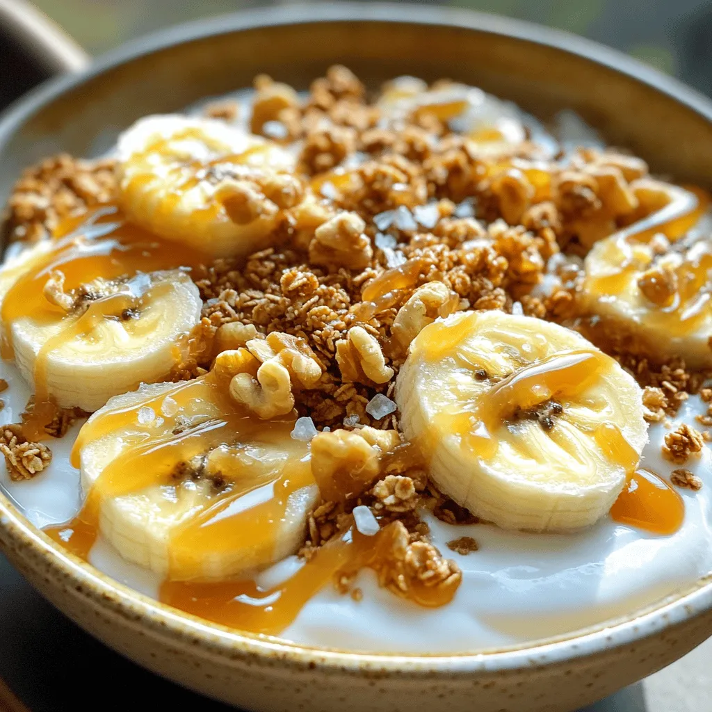 Salted Caramel Banana Yogurt Bowl Simple and Luscious