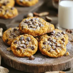 - 1 cup unsalted butter - 1 cup brown sugar, firmly packed - 1/2 cup granulated sugar - 1/2 cup pure pumpkin puree - 1 large egg - 1 teaspoon pure vanilla extract - 2 cups rolled oats - 1 1/2 cups all-purpose flour - 1 teaspoon baking soda - 1 teaspoon ground cinnamon - 1/2 teaspoon ground nutmeg - 1/4 teaspoon ground ginger - 1/2 teaspoon fine salt - Optional add-ins: 1 cup semi-sweet chocolate chips & 1/2 cup chopped nuts If you need to adjust the recipe, here are some tips. For a smaller batch, you can halve the amounts. If you want to make more, simply double everything. When using other measurements, remember that 1 cup equals 16 tablespoons. This helps when you need precise amounts for your cookies. You will need some basic tools for this recipe. Grab mixing bowls for combining ingredients. A whisk works well for blending. A cookie scoop makes shaping cookies easy. Baking sheets lined with parchment paper are great for even baking. Having these tools ready will make your baking process smooth and fun! Start by melting one cup of unsalted butter in a medium saucepan. Use medium heat and stir constantly. You'll see foam forming on top. Keep stirring until the butter turns a rich golden brown. This should take about 5 to 7 minutes. You'll know it's ready when you smell a nutty aroma. Once it’s browned, remove it from the heat and let it cool for a few minutes. In a large mixing bowl, combine the cooled browned butter, brown sugar, and granulated sugar. Use a hand mixer or whisk to beat the mixture until it’s smooth and creamy. Then, add in half a cup of pure pumpkin puree, one large egg, and one teaspoon of pure vanilla extract. Mix everything until it’s well blended. In a separate bowl, whisk together the two cups of rolled oats, one and a half cups of all-purpose flour, one teaspoon of baking soda, one teaspoon of ground cinnamon, half a teaspoon of ground nutmeg, a quarter teaspoon of ground ginger, and half a teaspoon of fine salt. Make sure these dry ingredients are mixed well to ensure even flavor in your cookies. Now, slowly add the dry mixture into the wet mixture. Stir gently until just combined. Be careful not to overmix the dough. If you want some extra flavor and texture, fold in one cup of semi-sweet chocolate chips and/or half a cup of chopped nuts, like walnuts or pecans. Cover the bowl with plastic wrap or a lid. Place the cookie dough in the fridge for at least 30 minutes. This step is important. Chilling the dough helps it firm up, making it easier to shape the cookies. While the dough chills, preheat your oven to 350°F (175°C). Line your baking sheets with parchment paper. After chilling, use a cookie scoop or tablespoon to drop dough rounds onto the sheets. Space them about 2 inches apart. Bake for 10 to 12 minutes. The edges should be lightly golden brown, while the centers stay soft. This gives you that perfect chewy texture. To make soft, chewy cookies, follow these tips: - Use brown butter: It adds rich flavor and moisture. - Chill the dough: This helps the cookies stay thick. - Don't overmix: Stir just until combined to keep them soft. - Check baking time: Remove cookies when the edges are golden. Watch out for these common pitfalls: - Skipping the chilling step: This leads to flat cookies. - Overbaking: It makes cookies hard rather than chewy. - Not measuring flour correctly: Too much flour makes them dry. - Using old baking soda: It can affect the rise and texture. Add a creative touch to your cookies with these ideas: - Sprinkle sea salt: It contrasts nicely with sweet flavors. - Add spices: A pinch of cardamom or allspice for warmth. - Include dried fruit: Cranberries or raisins can add sweetness. - Top with nuts: Walnuts or pecans give a nice crunch. For the complete guide, check the Full Recipe of Brown Butter Pumpkin Oatmeal Cookies. {{image_4}} You can enjoy these cookies without gluten. Use almond flour or oat flour instead of all-purpose flour. You might need to add a bit more liquid to keep the dough moist. Also, look for gluten-free oats to ensure every bite is safe for you. Remember to check labels for hidden gluten in your ingredients. To make these cookies vegan, swap the egg for a flax egg. Mix one tablespoon of ground flaxseed with three tablespoons of water. Let it sit for a few minutes until it thickens. Use coconut oil or vegan butter in place of the unsalted butter. This change keeps the cookies rich and tasty without dairy. Want to mix it up? Add more spices like cloves or allspice for a deeper flavor. Chopped nuts like pecans or walnuts add a nice crunch. You can also toss in dried fruits such as cranberries or raisins for a sweet twist. Each of these adds a new layer to your oatmeal cookies, making them even more delightful. To keep your cookies fresh, use an airtight container. Place a piece of bread in the container. This helps to absorb moisture and keeps cookies soft. If you prefer a crispier cookie, store them in a container without bread. You can freeze both unbaked and baked cookies. For unbaked cookies, scoop the dough onto a baking sheet. Freeze for about an hour, then transfer the dough balls to a freezer bag. For baked cookies, cool them completely. Then, layer them with parchment paper in a freezer-safe container. At room temperature, these cookies last about one week. If you store them in the fridge, they can last up to two weeks. Make sure they are in an airtight container to maintain freshness. Using pumpkin pie filling is not the best choice. Pumpkin pie filling has added spices and sugar. This can change the taste and texture of your cookies. If you want to use it, cut down on the sugar and spices in the recipe. I recommend sticking with pure pumpkin puree for the best results. Sticky dough can happen for a few reasons. First, you may have added too much liquid. Check your measurements, especially for the pumpkin puree. Second, the flour could be packed too tightly. Lightly spoon the flour into the measuring cup for accuracy. If your dough is still too sticky, add a little more flour until it’s manageable. You’ll know your cookies are done when the edges turn golden brown. The centers should look slightly soft and puffy. They will firm up as they cool. A good tip is to take them out when they look a bit underdone. This gives you that soft, chewy texture. You can use other sugars, but it may change the flavor. Brown sugar gives a rich taste and moisture. White sugar will make them crisper. Coconut sugar is a good option for a deeper flavor. Just remember, each sugar has different properties and may affect your cookie texture. If you need a quick fix, use regular melted butter. It won’t have that nutty flavor, but it will work. You could also try using vegan butter or ghee. Each option will change the taste a bit, but they will still make tasty cookies. For the complete recipe, check out the [Full Recipe]. This blog post detailed how to make delicious Brown Butter Pumpkin Oatmeal Cookies. We covered essential ingredients, step-by-step instructions, and helpful tips to perfect your baking. Remember to chill your dough for the best texture and shape. Also, consider fun variations for gluten-free and vegan options. With these insights, you can enjoy cookies that are soft, chewy, and bursting with flavor. Happy baking!