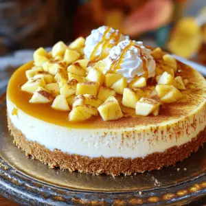 - Main Ingredients - 3 packages (8 oz each) cream cheese, softened - 1 cup granulated sugar - 1 teaspoon pure vanilla extract - ½ cup apple cider - 3 large eggs, room temperature - 1 teaspoon ground cinnamon - ¼ teaspoon ground nutmeg - 2 cups diced apples (such as Honeycrisp or Granny Smith) - 1 tablespoon fresh lemon juice - Crust Ingredients - 1 ½ cups graham cracker crumbs - ½ cup unsalted butter, melted - 1 tablespoon sugar - Optional Toppings - Whipped cream - Caramel sauce - Extra apple slices for garnish Every ingredient plays a key role in making the apple cider cheesecake rich and flavorful. The cream cheese gives it a smooth texture. The apple cider adds a cozy taste that reminds me of fall. The spices, like cinnamon and nutmeg, bring warmth to each bite. When I make the crust, I use graham cracker crumbs mixed with melted butter and sugar. This combo gives the cheesecake a crunchy base that contrasts with the creamy filling. For toppings, I enjoy adding whipped cream and caramel sauce. They make each slice look special and taste even better. You can also add apple slices for a fresh touch. For the full recipe, check out the details below. Start by preheating your oven to 325°F (160°C). This step is key for even baking. Next, grab a medium bowl. Combine 1 ½ cups of graham cracker crumbs, ½ cup of melted unsalted butter, and 1 tablespoon of sugar. Mix until the crumbs look wet. Now, press this mixture into the bottom of a 9-inch springform pan. Make sure it’s even and compact. This forms a solid base for your cheesecake. In a large bowl, beat 3 packages of softened cream cheese with a hand mixer. Mix until smooth and creamy. Gradually add in 1 cup of granulated sugar. Mix until it’s fully blended. Stir in 1 teaspoon of pure vanilla extract and ½ cup of apple cider. This gives the filling its rich flavor. Add 3 large eggs, one at a time. Mix well after each egg. Now, fold in 1 teaspoon of ground cinnamon and ¼ teaspoon of ground nutmeg. These spices add warmth to the filling. Finally, fold in 2 cups of diced apples and drizzle 1 tablespoon of fresh lemon juice over them. This keeps the apples fresh and bright. Pour the creamy filling over your cooled crust. Use a spatula to smooth the top. Now, place the cheesecake in the oven and bake for 55-60 minutes. It’s done when the edges look firm, but the center still jiggles a bit. After baking, turn off the oven and crack the door open. Let the cheesecake cool in the oven for 1 hour. Then, cool it to room temperature. Transfer it to the fridge for at least 4 hours, or overnight. This chilling time helps it set. When ready to serve, run a knife around the edge of the pan. Release the springform and slice it up. Enjoy your wonderful Apple Cider Cheesecake! For the complete process, check out the Full Recipe. To make your apple cider cheesecake truly shine, follow these tips: - Use room temperature ingredients: This helps your cheesecake mix smoothly. Let the cream cheese and eggs sit out for about 30 minutes before using them. - Don’t skip the cooling steps: Cool the cheesecake slowly in the oven. This prevents cracks and helps it set properly. - Choose the right apples: Use a mix of sweet and tart apples. Honeycrisp and Granny Smith work well together. - Add a little lemon juice: This keeps the apples fresh and brightens the flavor. Here are common pitfalls to watch out for: - Overmixing the batter: This can add too much air, causing cracks. Mix just until combined. - Skipping the water bath: A water bath can help the cheesecake bake evenly and stay moist. - Not chilling enough: Chill your cheesecake for at least four hours. Overnight is even better for the best texture. Serving your cheesecake can be just as fun as making it. Here are some ideas: - Garnish with whipped cream: A dollop of whipped cream adds creaminess. - Drizzle with caramel sauce: This adds sweetness and a nice visual touch. - Top with apple slices: Thin apple slices can enhance the presentation and flavor. - Serve with a scoop of ice cream: Vanilla ice cream complements the flavors nicely. For more detailed steps, check the Full Recipe for the perfect apple cider cheesecake. {{image_4}} Apple cider cheesecake shines in fall. Use fresh cider for a crisp taste. In winter, add spices like ginger and cloves. For spring, swap apples with fresh berries. This change brings bright flavors to your dessert. In summer, try peaches or cherries for a refreshing twist. Each season offers unique fruits to enhance your cheesecake. You can mix flavors into your cheesecake. For a caramel twist, swirl in caramel sauce before baking. Want something nutty? Add chopped walnuts or pecans into the filling. A chocolate version? Mix in cocoa powder for a rich taste. For a tangy hit, try a splash of lemon zest. Each flavor variation makes your cheesecake a new experience. Graham crackers are great, but other crusts work well too. Try using crushed Oreos for a chocolate kick. A nut crust with almonds or pecans adds a crunchy texture. For gluten-free options, use almond flour or gluten-free cookies. You can also make a crust with crushed pretzels for a salty-sweet combo. Each crust brings a different flavor and texture to your apple cider cheesecake. For more details, check the full recipe for Apple Cider Cheesecake Delight. Storing your leftover cheesecake is simple. First, cover it tightly with plastic wrap or aluminum foil. This keeps the cheesecake moist and fresh. Place it in the fridge where it can last up to five days. If you slice it, make sure each piece is wrapped well. If you want to keep your cheesecake longer, freezing is an option. To freeze, let it cool completely, then slice it. Wrap each slice in plastic wrap tightly. After that, place the wrapped slices in a freezer bag or container. Your cheesecake can stay frozen for up to three months. Just remember to label the bags with the date. When you’re ready to enjoy your cheesecake again, thaw it in the fridge overnight. This helps it stay creamy. If you need it faster, leave it on the counter for about an hour. Avoid using the microwave, as it can change the texture. For a warm slice, gently heat each piece in the oven at a low temperature for a few minutes. Enjoy your delicious Apple Cider Cheesecake Delight! If you don't have apple cider, you can use apple juice. It gives a similar flavor. You could also mix apple juice with a bit of lemon juice. This adds a nice tartness. If you want a deeper flavor, consider using unsweetened apple sauce. The cheesecake is done when the edges look firm. The center should still jiggle slightly. You can also check by inserting a toothpick. If it comes out mostly clean, your cheesecake is ready. Yes, you can make this cheesecake ahead of time. It tastes even better the next day! Just let it cool completely and then refrigerate it. You can store it for up to a week. Apple cider cheesecake pairs well with warm spices. Think cinnamon, nutmeg, and ginger. Caramel sauce adds a sweet touch. A dollop of whipped cream can lighten it up too. You can even serve it with roasted nuts for crunch. We discussed the key ingredients, step-by-step instructions, and helpful tips for making cheesecake. You can elevate your dessert with fun variations and smart storage tips. Remember, avoiding common mistakes is crucial for the best result. With the right flavor pairings, your cheesecake can impress any guest. I encourage you to try my tips and make your perfect cheesecake. Your effort will shine through in every bite. Enjoy creating and sharing this delicious treat!