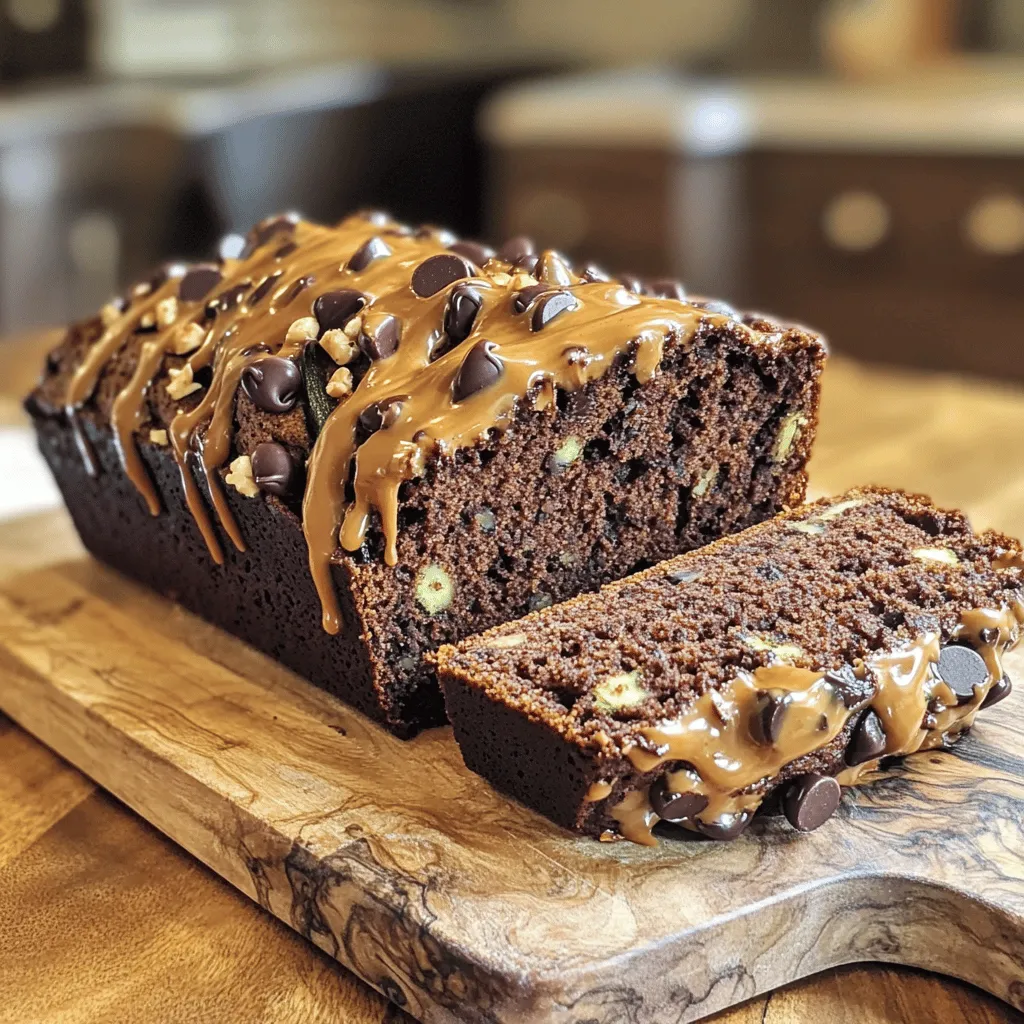 Chocolate Peanut Butter Zucchini Bread Delight