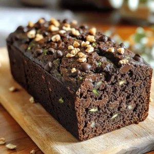 - 1 medium zucchini, grated (about 1 cup) - 1/2 cup unsweetened applesauce - 1/2 cup pure maple syrup or honey - 1/2 cup almond milk (or your choice of milk) - 1 teaspoon pure vanilla extract - 1 cup whole wheat flour - 1/2 cup unsweetened cocoa powder - 1 teaspoon baking soda - 1/2 teaspoon baking powder - 1/2 teaspoon sea salt These ingredients make up the base of your healthy chocolate zucchini bread. The grated zucchini adds moisture while keeping it light. Unsweetened applesauce acts as a natural sweetener and keeps the loaf tender. Maple syrup or honey brings in sweetness without refined sugar. - 1/2 cup dark chocolate chips - 1/4 cup chopped nuts (like walnuts or pecans) - 1/2 teaspoon ground cinnamon (optional) If you want to kick up the flavor, add dark chocolate chips. They melt beautifully and create a rich taste. Chopped nuts give a nice crunch and extra nutrition. A dash of cinnamon adds warmth and complements the chocolate perfectly. For the full recipe, check out the [Full Recipe]. 1. Preheating the Oven Set your oven to 350°F (175°C). This temperature works well for baking. Preheating is key to even baking. 2. Preparing the Loaf Pan Use a 9x5 inch loaf pan. Lightly grease it with oil, or line it with parchment paper. This step helps the bread come out easily. 1. Combining Zucchini and Applesauce Mixture In a large bowl, grate one medium zucchini. You need about one cup. Add half a cup of unsweetened applesauce. This keeps the bread moist. 2. Incorporating Sweeteners and Milk Next, mix in half a cup of pure maple syrup or honey. Then, pour in half a cup of almond milk. Add one teaspoon of pure vanilla extract for flavor. Stir until smooth. 1. Whisking Together the Dry Ingredients In a separate bowl, whisk one cup of whole wheat flour with half a cup of cocoa powder. Add one teaspoon of baking soda, half a teaspoon of baking powder, and half a teaspoon of sea salt. If you like, include half a teaspoon of ground cinnamon. This helps mix everything evenly. 1. Method for Mixing Without Overmixing Gradually add the dry ingredients into the wet mixture. Stir gently. Stop mixing when just combined. It’s fine if the batter has a few lumps. 2. Folding in Chocolate Chips and Nuts Now, fold in half a cup of dark chocolate chips and, if you want, a quarter cup of chopped nuts. Do this carefully to keep the chips whole. You want them spread evenly. 1. Pouring Batter into the Loaf Pan Pour your batter into the prepared loaf pan. Use a spatula to spread it evenly. This makes sure it bakes nicely. 2. Baking Times and Doneness Check Place the pan in the oven. Bake for 50 to 60 minutes. To check if it’s done, insert a toothpick into the center. It should come out clean or with a few moist crumbs. This recipe gives you a moist and tasty treat. For the full recipe, check the detailed instructions above. To make this chocolate zucchini bread even healthier, try swapping sweeteners. Instead of maple syrup, use agave syrup or mashed ripe bananas. Both options can cut sugar and add flavor. For flours, you can use almond flour or oat flour. These choices boost nutrition. If you want a dairy-free version, use nut milk, like almond or cashew milk. You can also opt for coconut yogurt instead of regular yogurt. These swaps keep the bread moist and tasty while catering to dietary needs. The key to a great texture is not overmixing. Mix the batter until just combined. A few lumps are okay! This keeps the bread light and fluffy. To ensure moistness, add a little extra grated zucchini. If you like, you can also include a splash of additional almond milk. This makes each slice soft and delicious. For serving, slice the loaf on a wooden board. It looks rustic and inviting. You can dust the top with a bit of powdered sugar for a pretty touch. This bread pairs well with nut butter. Spread almond or peanut butter on warm slices. You can also add sliced bananas or fresh berries on top for extra flavor. Enjoy this delicious treat anytime! {{image_4}} You can make this healthy chocolate zucchini bread even better by choosing different flours. Here are some great options: - Gluten-Free Options: Use almond flour or coconut flour. These flours add nice flavors and are gluten-free. Just remember to mix them well with other dry ingredients. Adjust the liquid as needed. - Other Whole Grain Choices: Try spelt flour or oat flour. Both add fiber and nutrients. They also give a unique taste. You can mix them with whole wheat flour for a balanced result. Adding different flavors can make your zucchini bread special. Here are some fun ideas: - Adding Different Spices or Extracts: You can add cinnamon or nutmeg for warmth. Vanilla or almond extract can give a lovely aroma. Just a teaspoon can change the whole taste. - Using Various Types of Chocolate: Instead of dark chocolate chips, try milk chocolate or white chocolate. Each type brings a new twist. You can even mix different kinds for a chocolate lover’s dream! Enhancing your bread with healthy extras is easy. Consider these add-ins: - Additional Fruits or Nut Combinations: You can add chopped apples or mashed bananas. They add moisture and sweetness. Nuts like walnuts or pecans bring crunch and healthy fats. - Incorporating Seeds for Extra Nutrition: Flaxseeds or chia seeds can boost the nutrition. They add omega-3s and fiber. Just a couple of tablespoons can make a big difference. For the full recipe, check out the [Full Recipe]. To keep your Healthy Chocolate Zucchini Bread fresh, start with room temperature storage. Place the bread in an airtight container. This method works well for up to 3 days. If you want it to last longer, consider refrigerating. Wrap the bread tightly in plastic wrap or foil first. Then store it in a sealed bag. This can help it stay fresh for about a week. Freezing is a great way to save your bread for later. First, slice the bread into pieces. This makes it easy to thaw just what you need. Wrap each slice in plastic wrap. Then place the wrapped slices in a freezer bag. This method keeps the bread good for about 3 months. When you're ready to eat it, just take out what you need. Let it sit at room temperature for a few hours. If you want it warm, pop it in the oven for a few minutes. To maintain freshness, avoid exposing your bread to air. Use an airtight container or a sealed bag. This keeps moisture in and prevents drying out. For the best results, store your bread in a cool, dark place. A pantry or bread box works well. If you use the fridge, make sure to eat it within a week. By following these tips, you can enjoy your Healthy Chocolate Zucchini Bread longer. For the complete recipe, check out the Full Recipe section! What can I substitute for zucchini? If you don’t have zucchini, you can use applesauce or pumpkin puree. Both add moisture. They also blend well with the chocolate flavor. You might need to adjust the sugar if using applesauce. Can this recipe be made vegan? Yes! You can make this bread vegan easily. Just use plant milk and replace honey with maple syrup. Also, choose dairy-free chocolate chips. This way, you keep it tasty and friendly for all diets. How do I check if the bread is done? Insert a toothpick into the center of the bread. If it comes out clean or with a few moist crumbs, it’s done. If it has wet batter on it, bake a bit longer. What are the health benefits of zucchini in baking? Zucchini adds moisture without extra fat. It’s low in calories and high in fiber. This helps keep you full and aids digestion. Plus, it includes vitamins A and C, which are good for skin and eyes. How many calories are in a slice of this bread? Each slice contains around 150 calories. This can vary based on your ingredients. If you use less sugar or skip nuts, it can be lower too. What to do if the bread is too dry? If the bread turns out dry, try adding a bit more applesauce or milk next time. You could also reduce the baking time slightly. This helps keep the moisture locked in better. How to fix an overly dense loaf? A dense loaf may mean you overmixed the batter. Next time, mix gently and just until combined. You can also make sure your baking soda and powder are fresh. This ensures they rise properly. In this post, I covered how to make Healthy Chocolate Zucchini Bread with simple steps. We explored key ingredients, from grated zucchini to sweeteners, and variations like chocolate chips. I shared tips for perfect texture and serving ideas. Remember, small changes can boost nutrition without losing flavor. Enjoy baking this delicious treat, and don't hesitate to experiment with ingredients. Your kitchen adventure is just starting, and these tips will guide you!