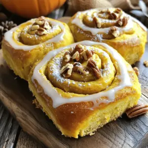 - 2 cups all-purpose flour - 1 cup canned pumpkin puree - 1/4 cup packed brown sugar - 1/4 cup granulated sugar - 1/2 cup warm milk (around 110°F or 43°C) - 1/4 cup unsalted butter, melted and slightly cooled - 1 packet (2 1/4 teaspoons) active dry yeast - 1 teaspoon ground cinnamon - 1/2 teaspoon ground nutmeg - 1/2 teaspoon ground ginger - 1/2 teaspoon salt - 1/4 cup chopped pecans or walnuts (optional, for added crunch) When you gather these ingredients, you set the stage for a delicious treat. The all-purpose flour gives the rolls their structure. Canned pumpkin puree adds moisture and flavor, making each bite soft and rich. Brown sugar adds a caramel-like sweetness, while granulated sugar balances the flavors. Warm milk is key for activating the yeast. It helps the rolls rise and become fluffy. Unsalted butter brings richness to the dough, and the active dry yeast makes everything light and airy. The spices, like cinnamon, nutmeg, and ginger, fill your kitchen with warm scents. They bring out the best in pumpkin. If you want a bit of crunch, add chopped nuts. They add texture and a nice surprise in every bite. For the full recipe, check out the detailed instructions. This recipe not only pleases the taste buds but also fills your home with cozy aromas. Start by mixing warm milk with the active dry yeast. Use about 1/2 cup of warm milk at 110°F (43°C). Stir until the yeast dissolves. Now, set this aside for about 5-10 minutes. You want to see it get frothy. This means your yeast is alive and ready to create fluffy rolls. In a large bowl, mix together the dry ingredients and wet ingredients. Combine 2 cups of all-purpose flour, brown sugar, granulated sugar, and spices. Add 1 cup of canned pumpkin puree, melted butter, and the beaten egg. Then, mix it all gently. Be careful not to overmix. You want a sticky dough that holds together but is not too dry. Transfer the sticky dough to a floured surface. Knead it for about 5-7 minutes. This helps develop gluten, which gives your rolls a nice texture. Once the dough feels smooth and elastic, place it in a greased bowl. Cover it with a damp cloth. Let it rise in a warm spot for 1-1.5 hours. You’ll know it’s ready when it has doubled in size. This step is key for light, fluffy rolls. To get the best texture, you must not overmix your dough. When you mix too much, you ruin the soft, fluffy nature of the rolls. You want to combine the ingredients just until they are mixed. This keeps the dough light and airy. For kneading, use a firm but gentle touch. Knead the dough for about 5-7 minutes. This helps build gluten, which gives your rolls structure. You want the dough to feel smooth and elastic. If it feels sticky, sprinkle a little flour, but don’t add too much. Even baking is key to great pumpkin rolls. Make sure your oven is preheated to 350°F (175°C) before placing the rolls inside. This helps them bake evenly. Turn the pan halfway through baking to ensure all sides cook well. To check for doneness, look for a golden-brown color on top. You can also tap the bottom of a roll. If it sounds hollow, it’s ready. If not, give it a few more minutes. Drizzle your pumpkin rolls with a simple glaze made from powdered sugar and a splash of milk. This adds a sweet touch that pairs well with the spiced flavor. Serving them warm enhances their cozy aroma. These rolls are perfect for fall gatherings or as a sweet breakfast treat. They make a great addition to holiday meals or cozy family brunches. Enjoy them fresh from the oven for the best experience. You can find the Full Recipe for more details! {{image_4}} You can easily make gluten-free pumpkin rolls with simple swaps. Use gluten-free flour blends instead of all-purpose flour. A great option is a blend of rice flour, tapioca flour, and potato starch. Look for brands like Bob’s Red Mill or King Arthur Flour. These mixes often have the right balance for good texture. - Almond flour - Coconut flour - Oat flour (ensure it’s certified gluten-free) To make vegan pumpkin rolls, swap out dairy and eggs. Instead of milk, use almond milk or oat milk. For butter, try coconut oil or vegan butter. Replace the egg with 1/4 cup unsweetened applesauce or a flax egg. Mix one tablespoon of flaxseed meal with three tablespoons of water and let it sit for a few minutes. To keep your dough light, add an extra teaspoon of baking powder. This will help the rolls rise well. Knead the dough gently to keep it airy. For festive flavors, add seasonal spices like allspice or clove to the dough. You can also mix in dried cranberries or orange zest for a twist. This adds a nice holiday touch to your rolls. To make your rolls extra special, drizzle them with a cream cheese icing or a simple glaze. You can sprinkle some chopped nuts or festive sprinkles on top for color. Serve them on a beautiful platter at your holiday gathering. For the full recipe, check out the Pumpkin Spice Delight Rolls section above! To keep your pumpkin rolls fresh, store them in an airtight container. Place parchment paper between layers to prevent sticking. This method helps maintain their soft texture. The rolls stay fresh for about 3 days at room temperature. If you want to keep them longer, refrigerate for up to a week. Freezing is a great way to enjoy pumpkin rolls later. First, let them cool completely. Wrap each roll in plastic wrap and then place them in a freezer bag. This method keeps out air and prevents freezer burn. You can freeze the rolls for up to 2 months. To enjoy them, thaw in the fridge overnight. Reheat in the oven at 350°F for about 10 minutes. If you have leftover rolls, get creative! Try making bread pudding by tearing the rolls into pieces and soaking them in a mix of eggs and milk. You can also slice them for breakfast sandwiches or French toast. Want a fun treat? Make pumpkin roll trifle by layering pieces with whipped cream and spices. These ideas let you enjoy the rolls long after baking. You can tell if yeast is active by looking for bubbles. When you mix warm milk with yeast, let it sit for 5-10 minutes. If it becomes frothy, your yeast is alive. If it doesn’t foam, your yeast may be old. You should buy fresh yeast and try again. - Signs of active yeast: - Bubbles form on the surface - Mixture expands in size - Troubleshooting tips: - Ensure your milk is warm, not hot - Check the expiration date on the yeast packet Yes, you can make the dough ahead. Let it rise, then chill it in the fridge. This slows down the fermentation process. You can also let the dough rise overnight. - Overnight rising options: - Let the dough rise in the fridge for 12-24 hours - Bring it back to room temperature before baking - Storing uncooked dough: - Wrap it tightly in plastic wrap - Store in an airtight container Pumpkin rolls pair well with many foods and drinks. They taste great with coffee or tea. You can also serve them with cream cheese frosting or a scoop of vanilla ice cream. - Complementary dishes and beverages: - Coffee or chai tea - Cream cheese frosting or whipped cream - Pairing suggestions for gatherings: - Serve at breakfast or brunch - Great for holiday parties or cozy get-togethers For the full recipe, check out the detailed steps above. You learned about making delicious pumpkin rolls. We covered key ingredients like canned pumpkin and warm milk. I shared how to activate yeast and prepare the dough. We also explored tips for perfect texture and baking. You can even try variations for gluten-free or vegan options. Remember, storing leftovers properly keeps them fresh longer. Use the creative ideas for your day-old rolls. Now, go enjoy baking these tasty treats for your next gathering!