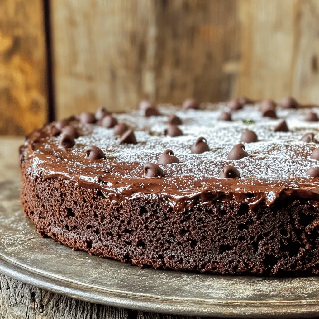 Chocolate Zucchini Cake with a Cake Mix Delight