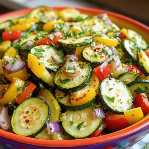 To make a tasty zucchini side, you need fresh ingredients. Here’s what to gather: - 4 medium zucchinis, sliced into half-moons - 1 red bell pepper, diced - 1 yellow bell pepper, diced - 1 small red onion, thinly sliced - 3 cloves garlic, minced Seasoning brings out the best flavors in your dish. You will want these: - 3 tablespoons olive oil - 1 teaspoon dried oregano - 1 teaspoon smoked paprika - ½ teaspoon red pepper flakes (optional for heat) - Salt and pepper to taste Fresh herbs add a burst of flavor. I love using: - Fresh parsley, chopped (for garnish) - Zest of 1 lemon Start by washing all the vegetables. I use 4 medium zucchinis, 1 red bell pepper, and 1 yellow bell pepper. Cut the zucchinis into half-moons. Dice the bell peppers and slice the onion thin. Finally, mince 3 cloves of garlic. This prep makes the cooking easy and quick. In a large bowl, combine the chopped vegetables. Add the minced garlic to the mix. Drizzle 3 tablespoons of olive oil over them. Next, add 1 teaspoon of dried oregano and smoked paprika. If you like heat, sprinkle in ½ teaspoon of red pepper flakes. Don’t forget to add salt and pepper to taste. Toss everything together until well coated. This step ensures that each piece is full of flavor. Preheat your oven to 425°F (220°C). Line a baking sheet with parchment paper. Spread the vegetable mixture evenly on the sheet. Roast for 20-25 minutes. Be sure to toss the vegetables halfway through. This helps them cook evenly and caramelize nicely. Once done, top the veggies with fresh lemon zest and chopped parsley. This adds a lovely finish. If you make it ahead, let it cool before storing in an airtight container. For the full recipe, check the details above. Roasting zucchini is simple. First, cut the zucchini into half-moons. This shape helps them cook evenly. Aim for pieces about half an inch thick. A hot oven works best for roasting. Preheat your oven to 425°F (220°C) to get that perfect caramelization. Make sure to spread the zucchini in a single layer on your baking sheet. Crowding the pan will steam the vegetables instead of roasting them. To make your zucchini pop with flavor, use fresh herbs and spices. My favorite mix includes oregano and smoked paprika. These add depth and warmth. Don't forget the garlic! It brings a savory kick. For a bright finish, add lemon zest right after roasting. This freshness lifts the dish. You can also try adding a pinch of red pepper flakes if you like heat. Sometimes, zucchini can turn out soggy. This usually happens if they are cut too thick or overcrowded. To fix this, make sure to slice thinly and spread them out. If your zucchini lacks flavor, check your seasoning. Always taste before serving. Adjust salt, pepper, and spices as needed. If you have leftovers, store them in an airtight container. They will stay fresh for a few days. For more details, check the Full Recipe for the Zesty Roasted Zucchini Medley . {{image_4}} You can boost the protein in this dish easily. Try adding cooked chicken, shrimp, or chickpeas. These options give you a filling, tasty meal. Simply mix them in before roasting or toss them in after cooking. This way, you get a balanced side that satisfies your hunger. If you want to change things up, use other veggies. Eggplant, bell peppers, or cherry tomatoes work well. Cut them to similar sizes as zucchini for even cooking. Mix your chosen veggies with the same seasonings for a new twist. This keeps your meals exciting and fresh. Seasoning can change the whole vibe of your dish. Instead of oregano and paprika, try cumin and coriander for a warm flavor. You can also go for a Mediterranean touch with dill and lemon zest. Experimenting with spices lets your side shine with different tastes. Remember, the right seasoning makes all the difference. For the full recipe, check out the Zesty Roasted Zucchini Medley. After you enjoy the zesty roasted zucchini medley, let it cool. Use an airtight container to keep the leftovers fresh. Store them in the fridge for up to three days. This will help maintain their flavor and texture. To reheat, you can use the oven or microwave. If using the oven, preheat it to 350°F (175°C). Spread the zucchini on a baking sheet and heat for about 10 minutes. If you use the microwave, place the zucchini in a bowl and heat for 1-2 minutes. Check if it’s warm enough before serving. You can freeze the zucchini medley for later use. Allow it to cool completely before transferring it to a freezer-safe bag. Squeeze out the air and seal it tightly. The zucchini can last up to three months in the freezer. When ready to eat, thaw it in the fridge overnight and reheat as mentioned above. Enjoy your flavorful dish anytime! For the full recipe, check out the Zesty Roasted Zucchini Medley! Yes, you can prepare this dish ahead of time. After roasting the zucchini medley, let it cool. Then, store it in an airtight container. This makes meal prep easy and saves time. You can enjoy it warm or at room temperature later. This medley goes well with many dishes. I like to serve it with grilled chicken or fish. It also pairs nicely with quinoa or rice. For a fun twist, mix it into a grain bowl with feta cheese or hummus. Cooked zucchini can last about three to five days in the fridge. Make sure it is in an airtight container. If you want to keep it longer, consider freezing it. Just remember, the texture may change after freezing. You can find the full recipe for this dish above. This blog post covered how to make a tasty zucchini side dish. We discussed key ingredients and the best ways to roast them. You learned tips for enhancing flavor and storing leftovers. Feel free to try variations by adding proteins or using different vegetables. Zucchini is versatile and a great addition to any meal. With these easy steps, you can enjoy a delicious and healthy dish anytime. Start experimenting and enjoy your cooking!