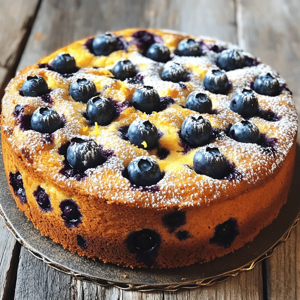 Rich Buttery Blueberry Breakfast Cake Delightful Treat