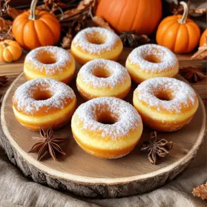 - 1 cup pumpkin puree - 1 cup all-purpose flour - 1/2 cup granulated sugar - 1/4 cup brown sugar, packed - 2 teaspoons baking powder - 1 teaspoon baking soda - 1 teaspoon pumpkin pie spice - 1/2 teaspoon salt - 1/4 cup milk - 2 tablespoons unsalted butter, melted - 1 large egg, at room temperature - 1 teaspoon vanilla extract Finding the right ingredients is key to making great pumpkin spice donuts. You need pumpkin puree for that rich, fall flavor. All-purpose flour gives them structure. Granulated and brown sugar add sweetness and depth. Baking powder and baking soda help the donuts rise. Pumpkin pie spice gives them that classic taste. A pinch of salt balances the flavors. Milk adds moisture, while melted butter brings richness. The egg binds everything together, and vanilla extract adds a lovely aroma. - Alternatives for pumpkin puree: You can use sweet potato puree or butternut squash. These will change the flavor a bit, but they work well. - Gluten-free options for flour: Try almond flour or a gluten-free all-purpose blend. Just make sure it has a binding agent like xanthan gum. - Lower sugar alternatives: You can use coconut sugar or a sugar substitute like stevia. This will lower the sugar content without losing taste. Choosing the right ingredients or substitutes lets you customize this recipe to fit your needs. Enjoy making these delightful air fryer pumpkin spice donuts! In a large bowl, combine the pumpkin puree, granulated sugar, brown sugar, milk, melted butter, egg, and vanilla extract. Use a whisk to mix these until smooth. This step is key to creating a rich flavor in your donuts. In a separate bowl, whisk together the all-purpose flour, baking powder, baking soda, pumpkin pie spice, and salt. Make sure everything is evenly mixed. This helps your donuts rise and get that perfect texture. Now, gently combine the dry mix with the wet mixture. Use a spatula or wooden spoon for this. Be careful not to overmix; it’s okay if some lumps remain. This keeps your donuts light and fluffy. Set your air fryer to preheat at 350°F (175°C). Let it warm up for about 5 minutes. While it heats, lightly grease your donut pan. This step helps prevent sticking and ensures easy removal later. Spoon your batter into a piping bag or a zip-lock bag. Cut off one corner to make piping easy. Fill the donut molds about two-thirds full. This gives them room to rise without spilling over. Carefully place the filled donut pan in the air fryer basket. Cook for 5-7 minutes. Check for doneness by inserting a toothpick into the center. If it comes out clean, your donuts are ready. Once cooked, gently remove the donuts from the mold. Transfer them to a wire rack to cool completely. This step is important for the donuts to set properly and maintain their shape. For a tasty finish, mix granulated sugar with pumpkin pie spice in a small bowl. Roll the warm donuts in this mix for a sweet touch. You can also glaze them to add extra flavor. Enjoy your delicious creation! To make fluffy donuts, mixing is key. You want to blend your wet ingredients well first. Use a whisk to combine the pumpkin puree, sugars, milk, butter, egg, and vanilla. This step is crucial. Next, mix the dry ingredients separately. When you combine them, do not overmix. Gently fold the dry mix into the wet mix. If it’s a bit lumpy, that’s okay. Lumps keep your donuts soft and airy. Air frying requires attention to time and temperature. Preheat your air fryer to 350°F for five minutes. This ensures even cooking. When placing your donut pan inside, avoid overcrowding. Cook the donuts for 5-7 minutes. Check for doneness using a toothpick. If it comes out clean, your donuts are ready. Keep an eye on them to prevent overcooking. Store your leftover donuts in an airtight container. This helps keep them fresh. They stay good for about two days at room temperature. For longer storage, freeze them. Place them in a freezer-safe bag. When ready to eat, thaw at room temperature. You can also reheat them in the air fryer for a few minutes to regain that fresh taste. {{image_4}} You can make these donuts vegan by swapping out a few key ingredients. Use a flax egg instead of a regular egg. Mix 1 tablespoon of ground flaxseed with 3 tablespoons of water. Let it sit for a few minutes until it thickens. Instead of milk, choose almond milk or oat milk. For butter, use coconut oil or vegan butter. You can also play with different spice blends. If you want a twist, try cinnamon and nutmeg instead of pumpkin pie spice. You could even add ginger or cardamom for extra warmth. Want to make these donuts more exciting? Add chocolate chips or chopped nuts to the batter for a delightful crunch. Dark chocolate chips pair perfectly with pumpkin. If you like nuts, walnuts or pecans add a nice texture. For glazing, the options are endless! You can dip the warm donuts in chocolate glaze or drizzle a maple glaze over them. A simple glaze of powdered sugar mixed with milk gives a sweet finish too. Fall is the perfect time to experiment with flavors. You can add apple cider or even a touch of maple syrup to the batter. These flavors blend well with pumpkin. Another great idea is to mix in some caramel for a rich, sweet treat. Don't be afraid to try new things and make these donuts your own! To keep your donuts fresh, use an airtight container. This helps keep them soft. Store them at room temperature for up to three days. If you want to keep them longer, consider freezing. If you choose to freeze your donuts, here's how: - First, let the donuts cool completely. - Then, wrap each donut in plastic wrap. - Next, place the wrapped donuts in a freezer bag. - Squeeze out as much air as you can before sealing. To thaw, take them out and leave at room temperature for about 1-2 hours. To enjoy your leftover donuts, reheat them gently. You can use: - A microwave for about 10 seconds. - An air fryer for 2-3 minutes at 300°F. This helps restore their fluffy texture without drying them out. Enjoy every bite! Yes, you can! If you don’t have an air fryer, you can bake these donuts in a regular oven. Preheat your oven to 350°F (175°C). Grease your donut pan and fill it the same way. Bake for about 12-15 minutes or until golden. Check with a toothpick to see if they are done. To check if your donuts are done, insert a toothpick into the center. If it comes out clean, they are ready. You can also gently press the top; it should spring back. If it leaves an imprint, they need more time. To prevent sticking, make sure to grease your donut pan well with non-stick spray or oil. If they still stick, let them cool for a few minutes before trying to remove them. Use a small knife to gently loosen the edges if needed. Yes, homemade pumpkin puree works great! It can add a fresh flavor. Just make sure to strain it well to remove extra moisture. This helps keep your donuts light and fluffy compared to store-bought puree. If you want to lower the sweetness, reduce the granulated or brown sugar by a tablespoon or two. You can also add spices to enhance flavor without extra sugar. For a sweeter donut, add more sugar, but do it gradually to find the right balance. You now have all the tools to make delicious air fryer pumpkin donuts. We covered each ingredient, technique, and helpful tip to ensure your success. You learned how to substitute ingredients for different diets and flavors. Remember, mixing well and avoiding overcooking is key. With simple steps and some creativity, you can enjoy fresh donuts anytime. So grab your ingredients, and start making these delightful treats!