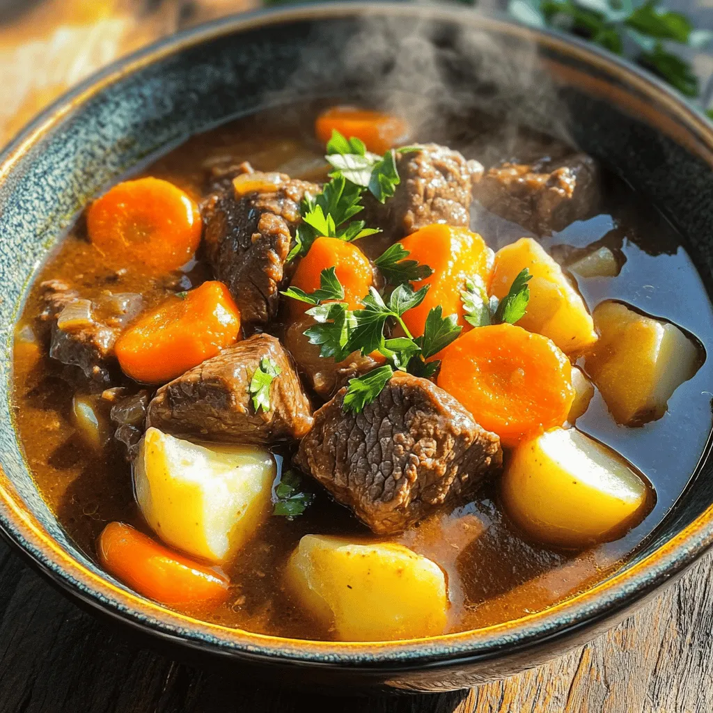 Classic Beef Stew with Carrots & Potatoes Delight