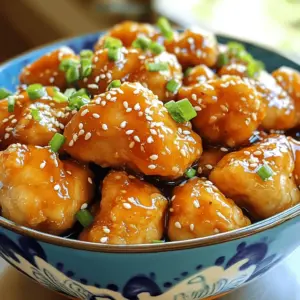 For this tasty dish, you will need: - 1 pound boneless chicken thighs, cut into bite-sized pieces - 1/2 cup honey - 1/4 cup low-sodium soy sauce - 4 cloves garlic, minced - 1 tablespoon freshly grated ginger - 1 tablespoon apple cider vinegar - 2 tablespoons cornstarch - 2 tablespoons olive oil - Salt and pepper to taste These ingredients mix to create a sweet and savory flavor. The chicken thighs stay juicy, while the honey gives a nice glaze. To make your chicken bites even better, consider these garnishes: - Sesame seeds - Chopped green onions These garnishes add color and crunch. They also bring more flavor to the dish. Here are the tools you will need: - A medium mixing bowl - A large skillet - A whisk for mixing - A separate bowl for coating the chicken Having these tools ready makes cooking smooth. You’ll find it easier to create those delicious honey garlic chicken bites! First, grab a medium mixing bowl. In it, combine 1/2 cup honey, 1/4 cup low-sodium soy sauce, 4 minced garlic cloves, 1 tablespoon freshly grated ginger, and 1 tablespoon apple cider vinegar. Whisk these ingredients together until they blend well. This sauce is key to the flavor. Set it aside for now. Next, take 1 pound of boneless chicken thighs. Cut them into bite-sized pieces. Place the chicken in a separate bowl. Sprinkle 2 tablespoons of cornstarch, salt, and pepper over the chicken. Toss the pieces until they are evenly coated. This step helps the chicken get a nice, crispy texture when cooked. Now, heat a large skillet over medium-high heat. Add 2 tablespoons of olive oil and let it get hot. Once the skillet is ready, add the coated chicken pieces in a single layer. Cook them for about 5-7 minutes. Turn the chicken occasionally until it turns golden brown and is cooked through. After cooking, reduce the heat to medium. Pour the honey garlic sauce you made earlier over the chicken. Stir gently to coat all the pieces. Let it simmer for an extra 2-3 minutes, stirring often, until the sauce thickens a bit. Finally, remove the skillet from the heat. Let the chicken bites rest for about a minute. This allows the sauce to settle. Before serving, sprinkle sesame seeds and chopped green onions on top for a nice finish. Enjoy these tasty bites! To get the best texture, use boneless chicken thighs. They stay juicy and tender. Cut them into bite-sized pieces for even cooking. Coat the chicken with cornstarch before cooking. This helps create a nice, crispy layer. Make sure the skillet is hot enough before adding the chicken. This step seals in moisture and gives a golden brown color. To boost flavor, use fresh ingredients. Fresh garlic and ginger add a bright taste. You can also experiment with different soy sauce types. For a sweeter flavor, add more honey. If you like a tangy twist, a splash of lemon juice works great. Garnishing with sesame seeds and green onions adds both taste and color. One common mistake is overcrowding the skillet. This can make the chicken steam instead of sear. Cook in batches if needed. Another mistake is not letting the chicken rest. Allowing it to sit helps the sauce soak in better. Lastly, avoid skipping the cornstarch coating. This step is crucial for achieving that crispy outside. {{image_4}} You can add veggies to your honey garlic chicken bites. Broccoli, bell peppers, and snap peas work great. Chop the vegetables into small pieces. Toss them in with the chicken during cooking. This adds color and nutrition. You can also steam the veggies separately and serve them on the side. If you like heat, try adding Sriracha sauce. Mix a tablespoon or two into the honey garlic sauce. This gives your dish a spicy kick. Adjust the amount based on your taste. You can also drizzle Sriracha on top when serving for extra heat. Want to switch up the protein? You can use shrimp or tofu instead of chicken. Cut the shrimp into bite-sized pieces or cube the tofu. Adjust the cooking times as needed. Shrimp cooks faster, while tofu may need a bit more time to brown. These swaps keep the dish exciting and cater to different diets. After you make honey garlic chicken bites, store any leftovers in an airtight container. Let the chicken cool down first. This helps keep the sauce from getting too thick. Place the container in the fridge. The chicken will stay fresh for up to three days. If you want to keep it longer, consider freezing it. When you are ready to enjoy your leftovers, reheating is easy. You can use a microwave or a skillet. If using a microwave, place the chicken on a microwave-safe plate. Heat it in short bursts, around 30 seconds at a time. Stir in between to avoid hot spots. If you prefer the skillet, add a little olive oil. Heat on medium until warmed through, about five minutes. This keeps the bites crispy. To freeze honey garlic chicken bites, place them in a freezer-safe bag or container. Make sure to remove as much air as possible. This helps prevent freezer burn. You can freeze them for up to three months. When you’re ready to eat, thaw in the fridge overnight. Then, reheat as mentioned above. Enjoy a quick meal that tastes fresh! To make the chicken crispier, coat each piece well with cornstarch. This adds a nice crunch. Heat the skillet until it's hot before adding the chicken. Avoid crowding the pan. Cook in batches if needed. This helps the chicken brown evenly and gets that perfect crispy texture. Yes, you can use chicken breasts. They will work well in this recipe. Just cut them into bite-sized pieces like the thighs. Breasts may cook a bit faster, so keep an eye on them. Adjust the cooking time to avoid drying them out. Honey garlic chicken bites go great with many sides. Here are a few ideas: - Steamed broccoli - Rice or quinoa - Coleslaw - Roasted vegetables - Garlic bread These sides complement the sweet and savory flavors of the chicken. Enjoy mixing and matching! This article covered how to make honey garlic chicken bites. We went over the main ingredients, optional garnishes, and the tools you need. I shared steps to prepare the marinade and coat the chicken. We also discussed tips for texture, flavor, and avoiding common mistakes. You can add veggies or spice it up, too. Remember to store leftovers well and reheat them properly. Enjoy creating this dish and share it with friends for fun meals!