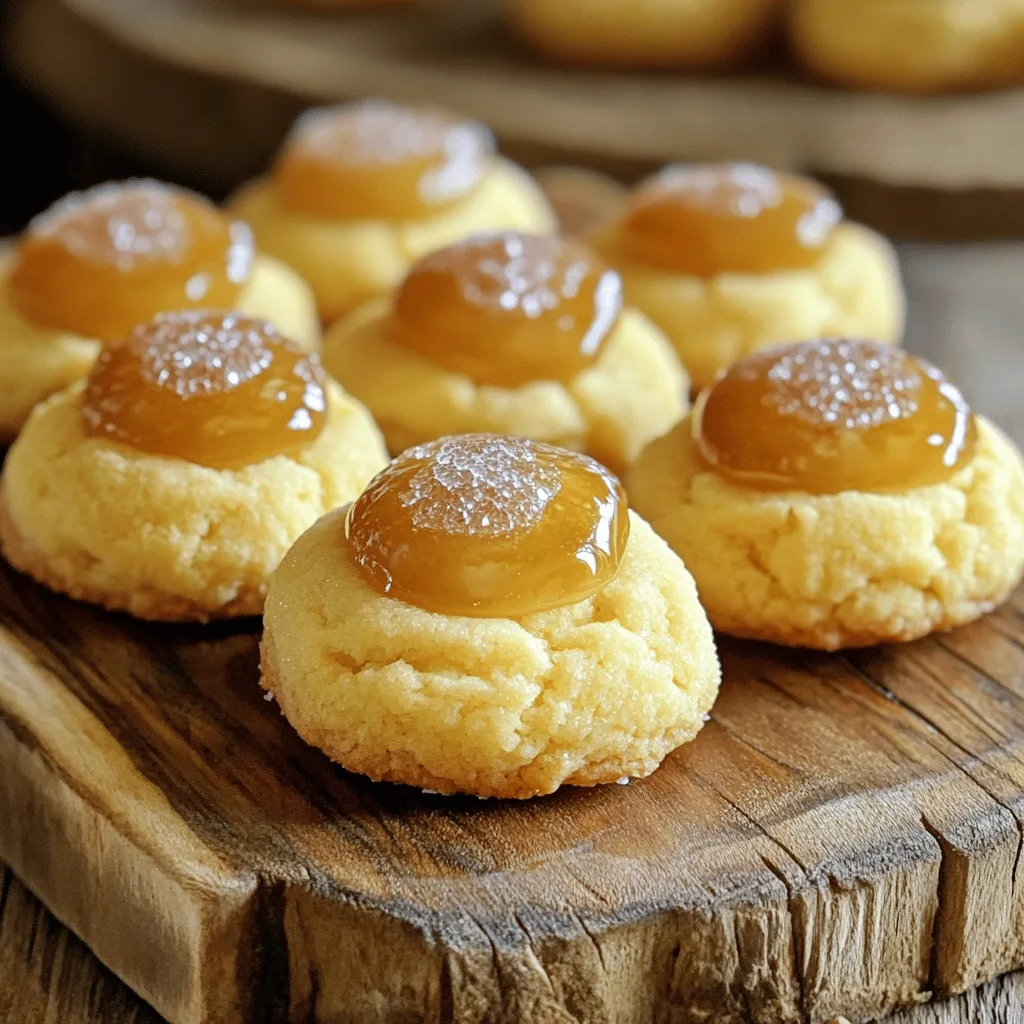To make Crème Brûlée Cookies, you will need the following ingredients: - 1 cup unsalted butter, softened - 1 cup granulated sugar - 1 cup packed light brown sugar - 2 large eggs - 2 teaspoons pure vanilla extract - 3 cups all-purpose flour - 1 teaspoon baking soda - 1/2 teaspoon fine sea salt - 1/2 cup heavy cream - 1/4 cup granulated sugar (for caramelizing) Each of these ingredients plays a key role. The butter brings richness, while the sugars add sweetness. Eggs help bind everything together, and vanilla gives a lovely flavor. The flour forms the base, and baking soda helps the cookies rise. Heavy cream is special. It creates a soft, creamy center that makes these cookies unique. The extra sugar for caramelizing tops the cookies with a crunchy layer. Get these ingredients ready, and you’re on your way to making a tasty treat! To start, heat your oven to 350°F (180°C). This temperature is key for baking the cookies just right. While the oven heats, line your baking sheet with parchment paper. This step helps keep the cookies from sticking and makes cleanup easy. In a large bowl, mix the softened unsalted butter with granulated and brown sugars. Use medium speed on your mixer. Mix until the mixture is light and fluffy, which should take about 2 to 3 minutes. This fluffy texture is important for the cookies to rise well. Add in the eggs one at a time. After each egg, mix well to combine everything evenly. Then, pour in the pure vanilla extract. Mix until all the ingredients blend smoothly together. This adds a lovely flavor to your cookies. In another bowl, whisk together the all-purpose flour, baking soda, and fine sea salt. Gradually add this dry mix into the wet mixture. Stir gently until everything is just combined. Be careful not to overmix, as this can make the cookies tough. In a small saucepan, heat the heavy cream on low heat. Stir it often until it is warm but not boiling. Once warm, remove it from heat and let it cool slightly. This will help when you add it to the cookies later. Use a cookie scoop or a tablespoon. Drop generous dollops of dough onto the prepared baking sheet. Make sure to space them out; they will spread while baking. Next, gently press your thumb into the center of each dollop to make a small hole. Carefully spoon a bit of the warm heavy cream into each hole. After the cookies cool completely, sprinkle a thin layer of granulated sugar on top. You will need a kitchen torch to caramelize the sugar. Move the torch gently over the sugar until it turns a golden brown. If you don't have a torch, place them under the broiler for a few minutes. Keep a close eye to avoid burning. To bake crème brûlée cookies evenly, keep these tips in mind: - Oven Temperature: Always preheat your oven to 350°F (180°C). This helps the cookies rise and bake properly. - Cookie Thickness: For thicker cookies, add a few extra minutes to your baking time. Check for a light golden edge. Getting the cream center just right is key: - Amount of Cream: Use about 1 tablespoon of heavy cream for each cookie. This gives a nice, rich center. - Alternatives: If you don’t have heavy cream, try using half-and-half or coconut cream. They add their own unique flavor! Caramelizing sugar gives your cookies that special touch: - Using a Kitchen Torch: Hold the torch a few inches above the sugar. Move it in small circles until the sugar melts and turns golden. - Using an Oven Broiler: Place cookies on the top rack. Keep a close eye on them! The sugar can burn quickly. Broil just until golden, then remove promptly. These tips will help you create the perfect crème brûlée cookies every time! {{image_4}} You can change the taste of these cookies easily. Try adding different extracts like almond or hazelnut. This will give your cookies a unique twist. You can also mix in chocolate chips or nuts for added texture. These additions will make each bite exciting and new. If you need gluten-free cookies, you can swap all-purpose flour for a gluten-free blend. This way, everyone can enjoy these treats. For a vegan version, replace the eggs with flax eggs. Use a plant-based butter and a non-dairy cream. These swaps help fit various diets without losing flavor. Make your cookies look as good as they taste. Garnish them with fresh berries or mint for color. This adds a nice touch and makes them pop on a plate. Consider serving them with a small glass of milk or cream for dipping. This will enhance the experience, making it even more enjoyable. To keep your Crème Brûlée Cookies fresh, use an airtight container. This helps prevent them from drying out. I recommend a metal or glass container for the best results. Store them at room temperature for up to one week. If you want to keep them longer, consider freezing. To freeze your cookies, let them cool completely first. Place them in a single layer in a freezer-safe bag. Make sure to remove as much air as possible. You can freeze them for up to three months. When you’re ready to enjoy them, take the cookies out and let them thaw in the fridge overnight. To reheat cookies, use your oven for the best taste. Preheat it to 350°F (175°C). Place the cookies on a baking sheet and heat for about 5 to 10 minutes. This will help restore their soft texture and warm them up nicely. Enjoy them fresh like they just came out of the oven! To keep your cookies soft, use fresh ingredients. Butter should be at room temperature. Mix your butter and sugars until fluffy. This adds air, making cookies lighter. Do not overbake them; just until golden around the edges. Let them cool on the baking sheet for a while before moving to a rack. This helps them stay soft and chewy. Yes, you can make these cookies in advance. Prepare the dough and store it in the fridge for up to three days. This allows flavors to blend and deepens the taste. You can also freeze the dough. Shape it into balls, wrap them tightly, and store in a freezer bag. When ready, bake straight from the freezer, adding a couple more minutes to the baking time. You can find Crème Brûlée Cookies at many local bakeries. Check for specialty shops that focus on gourmet treats. Online, you can shop at gourmet food websites like Goldbelly or Etsy. These shops often carry unique cookies made by talented bakers. Always look for reviews to ensure quality before buying. In this article, I covered how to make delicious Crème Brûlée Cookies from scratch. We explored the key ingredients, step-by-step instructions, and useful tips. You learned how to create the perfect cream center and caramelize sugar for a tasty finish. Remember to experiment with flavors and storage options to keep your cookies fresh. Baking can be fun and rewarding. Now, it's time to gather your ingredients and start baking! Enjoy every bite of your sweet creation.