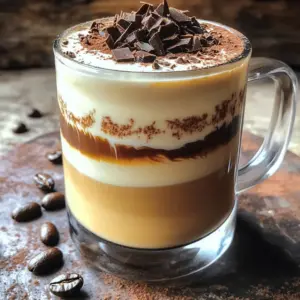 To make a Tiramisu Latte, you need a few key ingredients: - 1 cup freshly brewed espresso or strong coffee - 1 cup milk (choose your preference: whole, almond, coconut, oat, etc.) - 2 tablespoons mascarpone cheese - 1 tablespoon granulated sugar (adjust according to your sweet tooth) - 1 teaspoon pure vanilla extract - 1 tablespoon cocoa powder (for elegant dusting) These ingredients work together to create that perfect creamy coffee delight. The espresso gives a strong base, while the milk and mascarpone add creaminess. If you want to switch things up, try these milk alternatives: - Almond milk - Coconut milk - Oat milk These options can change the taste and texture of your latte. Almond milk adds a nutty flavor, while coconut milk gives a tropical twist. Oat milk is smooth and creamy, ideal for lattes. Garnishes can make your Tiramisu Latte even more special. Consider these options: - Chocolate shavings - A few coffee beans Sprinkling cocoa powder on top adds richness. Chocolate shavings or coffee beans add visual appeal and extra flavor. Enjoy experimenting with these toppings! To start, brew one cup of your favorite espresso or a strong cup of coffee. Use fresh beans for the best flavor. I love using a Moka pot or an espresso machine. These give a rich, bold taste. Once brewed, set it aside. Let the flavors settle for a moment. Next, grab a small saucepan. Pour in one cup of milk. You can use whole, almond, coconut, or oat milk. Heat the milk over medium heat. Stir it gently to stop it from boiling. We want it warm, not bubbling. Once the milk is hot, take it off the heat. Now, let’s mix everything together. First, whisk in two tablespoons of mascarpone cheese into the warm milk. This will make it creamy and dreamy. Add one tablespoon of granulated sugar next. You can adjust this amount to fit your taste. Then, add one teaspoon of pure vanilla extract. Keep whisking until everything is smooth. Pour the hot espresso into a large mug. Slowly pour the creamy milk mixture over the espresso. Watch how they blend together! For a special touch, froth the mixture with a frother or whisk. This adds a light foam on top. Finally, dust the top of your latte with cocoa powder. This adds a rich finish. If you want to be fancy, sprinkle on some chocolate shavings or a couple of coffee beans. Your Tiramisu Latte is ready to enjoy! To make the best Tiramisu Latte, focus on a few key points. First, always use fresh espresso or strong coffee. This makes a huge difference in flavor. Next, pick quality milk. Whole milk gives a rich taste, while plant-based options can add unique flavors. Heat the milk gently. It should be warm, not boiling. This helps the mascarpone blend well. Sweetness can change the whole taste of your latte. Start with one tablespoon of sugar, and taste it. If you want it sweeter, add more sugar bit by bit. You can also use flavored syrups or honey for a twist. Remember, you control the taste! Froth adds a lovely touch to your latte. For a good froth, use a frother or whisk. Aerate the milk mixture until it feels light and fluffy. If you don’t have a frother, a jar with a lid works too. Shake it until you see foam. Just make sure to let out the air before opening. This keeps it fun and safe! {{image_4}} To make a vegan version of the Tiramisu Latte, swap out the milk and mascarpone. Use almond, oat, or coconut milk for a creamy base. Instead of mascarpone, try silken tofu blended with a bit of maple syrup. This mix gives a rich texture and sweet flavor. Follow the same steps to brew espresso and heat the milk. Your vegan latte will be just as delightful! Want a refreshing twist? Make an iced Tiramisu Latte! Start by brewing your espresso and letting it cool. Pour the cooled espresso over ice in a tall glass. Use cold milk, either regular or plant-based, for that creamy touch. Mix in the mascarpone and sugar like before. Stir well and finish with cocoa powder. This drink is perfect for warm days! You can personalize your Tiramisu Latte by adding flavors. Try a dash of hazelnut syrup for a nutty kick. A sprinkle of cinnamon can warm it up nicely. For chocolate lovers, add chocolate syrup or shavings to the mix. Remember, the goal is to enhance the coffee and dessert flavors. Experiment to find your favorite combination! To keep your ingredients fresh, here are simple steps: - Store leftover mascarpone cheese in an airtight container in the fridge. - Seal any opened milk in its original container or a clean bottle. - Keep cocoa powder in a cool, dry place to avoid clumps. - If you have leftover brewed coffee, store it in a sealed container in the fridge for up to 3 days. Tiramisu Latte tastes best when fresh. However, if you have some left: - Store any leftover latte in a sealed container in the fridge. - Drink it within 24 hours for the best taste. - Avoid adding cocoa or garnishes until you are ready to drink it. If you need to reheat your Tiramisu Latte, do it right: - Pour the latte into a saucepan over low heat. - Stir gently and heat until warm, but do not boil. - You can also use the microwave. Heat in short bursts, stirring in between. - Add fresh cocoa powder and any garnishes just before enjoying. Tiramisu Latte is a creamy coffee drink inspired by the classic dessert. It combines rich espresso, milk, and mascarpone cheese. This drink has sweet notes from sugar and vanilla. Cocoa powder adds a touch of bitterness on top. It’s like having dessert in your cup! Yes, you can make Tiramisu Latte without espresso. Use strong brewed coffee instead. The flavor will be different but still tasty. Choose a dark roast for depth. Just follow the same steps for mixing and adding ingredients. Tiramisu Latte has some health benefits. Espresso contains antioxidants that can boost your mood. Milk provides calcium and protein, which are good for bones. Mascarpone cheese adds some healthy fats. Just be mindful of sugar levels to keep it balanced. You can find Tiramisu Latte at many coffee shops. Look for places that offer specialty drinks. Some cafes may even have it as a seasonal option. You can also make it at home with the recipe above. Enjoy a café experience right in your kitchen! In this blog post, we explored how to make a delicious Tiramisu Latte. We covered essential ingredients, like milk alternatives and garnishes, and walked through each step, from brewing espresso to achieving that perfect froth. Tips for adjusting sweetness and texture ensured a great cup. We also shared fun variations, storage tips, and answered key FAQs. Now you have the tools to make this tasty drink at home. Enjoy crafting your own unique Tiramisu Latte!