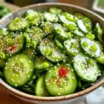 To make Tik Tok Korean Cucumber Salad, you need fresh and simple ingredients. Here’s the list: - 2 medium cucumbers, washed and thinly sliced - 1 teaspoon salt - 2 tablespoons sesame oil - 1 tablespoon soy sauce - 1 tablespoon rice vinegar - 2 teaspoons gochugaru (Korean red pepper flakes) - 1 tablespoon sugar - 1 garlic clove, finely minced - 2 green onions, finely chopped - 1 tablespoon sesame seeds, plus extra for garnish These ingredients come together to create a crunchy and flavorful salad. The cucumbers provide a refreshing base, while the dressing brings the heat and tang. I love using gochugaru for a spicy kick. It really makes this dish pop. The sesame oil adds a nutty flavor, and the sugar balances the spice. The garlic gives it depth, while the green onions add a fresh taste. Don’t forget the sesame seeds—they add a nice crunch. This recipe is quick and easy, perfect for a light meal or side dish. You can find the full details on how to prepare this salad in the [Full Recipe]. Enjoy the burst of flavors in every bite! - Start by slicing the cucumbers thinly. Use two medium cucumbers. - Place them in a bowl and sprinkle one teaspoon of salt over them. - Toss the cucumbers gently so all slices get some salt. - Let them rest for 30 minutes. This step helps draw out excess moisture. - After resting, rinse the cucumbers well under cold water. - Drain and pat them dry with a clean paper towel. - In a small bowl, add two tablespoons of sesame oil. - Pour in one tablespoon of soy sauce and one tablespoon of rice vinegar. - Add two teaspoons of gochugaru, one tablespoon of sugar, and one minced garlic clove. - Whisk these ingredients together until the mixture is smooth. - Add the drained cucumbers to the bowl with the dressing. - Toss them gently to coat each cucumber slice. - Then, mix in two finely chopped green onions and one tablespoon of sesame seeds. - Stir carefully to keep the cucumbers intact. - Let the salad sit at room temperature for at least 10 minutes. - This resting time helps the flavors blend and enhances the taste. - You can serve the salad chilled or at room temperature. - Garnish with extra sesame seeds for a nice touch. For the full recipe, check out Crispy Kickin' Korean Cucumber Salad. For the best Tik Tok Korean cucumber salad, use Persian or English cucumbers. These types are crisp and less bitter. Thin slicing is key. It allows the cucumbers to soak up the flavor. Slice them about a quarter-inch thick for the right texture. Adjust spice levels with gochugaru to fit your taste. Start with two teaspoons, then add more if you like heat. You can also add extra toppings. Try crushed peanuts for crunch or shredded carrots for sweetness. Both will give your salad a nice extra layer of flavor and texture. {{image_4}} You can add proteins to your salad for a heartier dish. Tofu works well for a vegan option. Simply cube the tofu and toss it in with the cucumbers. For a meatier choice, grilled chicken adds great flavor. Slice the chicken thin and mix it in. This turns your salad into a full meal. Switching up the dressing can change the taste of your salad. You might try using olive oil instead of sesame oil. Olive oil adds a different richness that many enjoy. For vinegars, rice vinegar is common, but try apple cider vinegar for a tangy twist. Each change creates a new flavor experience. Feel free to add seasonal veggies to your salad. Radishes bring a crunchy bite, while carrots add sweetness. Slice them thin and mix them in with the cucumbers. These additions not only change the taste but also boost the nutrition. You can customize the salad based on what’s fresh and available. For the full recipe, check out the detailed instructions above! To keep your Tik Tok Korean cucumber salad fresh, store it in the fridge. Use an airtight container to lock in flavors and moisture. Glass containers work great, as they don't retain odors. If you use plastic, make sure it is BPA-free. Your salad stays tasty for about 3 days in the fridge. After that, the cucumbers lose their crunch and may become soggy. Always check for any off smells or changes in color before eating leftovers. I do not recommend freezing cucumber salad. Freezing changes the texture of cucumbers, making them mushy. Instead, enjoy this salad fresh for the best taste and crunch. If you want to prepare ahead, try making the dressing separately and mix it with fresh cucumbers later. Tik Tok Korean Cucumber Salad is a fresh, crunchy dish. It features thinly sliced cucumbers mixed with a flavorful sauce. The sauce includes sesame oil, soy sauce, and gochugaru. This salad is known for its bold flavors and bright colors. It makes a great side dish or snack, perfect for any meal. Let the salad rest for at least 10 minutes. This time allows the flavors to blend. You can also let it sit longer for a stronger taste. Just keep it at room temperature during this time. This step enhances the overall flavor and makes it even tastier. Yes, you can prepare this salad ahead of time. Make it up to a day in advance. Store it in an airtight container in the fridge. The cucumbers will stay fresh, and the flavor will deepen. Just remember to toss it gently before serving. This keeps the salad looking nice and appetizing. You can easily swap some ingredients. For a gluten-free option, use tamari instead of soy sauce. If you're vegan, the recipe is already vegan-friendly. You can also add other veggies like carrots or radishes. Feel free to get creative while keeping the essence of the salad intact. For the full recipe, check out the Crispy Kickin' Korean Cucumber Salad. In this article, we covered how to make Tik Tok Korean Cucumber Salad. We listed the ingredients, detailed each step, and shared helpful tips. You learned about storing leftovers and tweaking the recipe. This salad is quick, fresh, and perfect for any meal. Whether you choose to enhance it with proteins or try different dressings, there are many ways to enjoy it. Now, gather your ingredients and dive into this easy, tasty recipe. Enjoy your delicious creation!