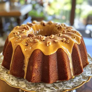 The dry ingredients are the base of our spice cake. Here’s what you need: - 2 cups all-purpose flour - 1 ½ teaspoons baking powder - 1 teaspoon baking soda - 1 teaspoon ground cinnamon - 1 teaspoon ground nutmeg - ½ teaspoon ground ginger - ½ teaspoon ground cloves - ½ teaspoon salt These dry items create the cake’s structure and flavor. The spices bring warmth, while the flour gives it body. Now, let’s move on to the wet ingredients. These are key for moisture and sweetness: - ¾ cup unsalted butter, softened to room temperature - 1 cup brown sugar, packed tightly - ½ cup granulated sugar - 3 large eggs, at room temperature - 1 teaspoon pure vanilla extract - 1 cup buttermilk, at room temperature The butter and sugars create a rich base. Eggs add lift, while buttermilk gives a tender crumb. The vanilla adds a lovely aroma. You can boost the texture with some optional add-ins. Consider these: - 1 cup chopped walnuts or pecans These nuts add a nice crunch and depth of flavor. They complement the spices well. If you love nuts, don’t skip this step! For the full recipe, check the details above. Start by preheating your oven to 350°F (175°C). This temperature ensures your cake bakes evenly. While the oven heats, prepare your Bundt pan. Generously grease it with butter or cooking spray. Then, dust it lightly with flour. This step helps the cake release easily after baking. Next, you’ll mix the batter. In a medium bowl, whisk together your dry ingredients: flour, baking powder, baking soda, cinnamon, nutmeg, ginger, cloves, and salt. Set this bowl aside. In a larger bowl, cream softened butter with brown and granulated sugars. Use an electric mixer for about 3 to 4 minutes. This step makes the mixture light and fluffy. Then, add eggs one at a time, mixing well after each addition. Stir in the vanilla extract. Now, it’s time to combine the mixtures. Gradually add the dry ingredients to the butter mixture, alternating with buttermilk. Start and end with the dry mix. If using nuts, gently fold them in now. Pour the batter into your prepared Bundt pan. Smooth the top with a spatula for even baking. Place the pan in the oven and bake for 45 to 50 minutes. Check doneness by inserting a toothpick into the center. It should come out clean. Once baked, let the cake cool in the pan for about 10 minutes. After that, invert the pan onto a wire rack to release the cake completely. Let it cool down fully before frosting. For a detailed guide, check the Full Recipe. To get the best texture in your spice cake, measure your ingredients well. Use a scale for accuracy. Spoon flour into your measuring cup and level it off with a knife. This helps avoid too much flour, which can make the cake dry. When mixing, blend the wet and dry ingredients just until combined. Overmixing can create a tough cake, which is not what you want. For your maple frosting, you want it to be just right. If the frosting is too thick, add a bit more milk, one teaspoon at a time. If it’s too runny, add more powdered sugar until you reach the desired consistency. You want it spreadable but not so thin that it runs off the cake. This balance makes your frosting perfect for drizzling or spreading. A beautiful presentation makes your cake even more inviting. Place the Bundt cake on a nice serving plate. Dust the top with a little ground cinnamon for a pop of color. You can also add a handful of chopped nuts for extra texture. For a special touch, serve each slice with a dollop of whipped cream or a scoop of vanilla ice cream. This makes your cake not just tasty but also a feast for the eyes. {{image_4}} If you want a gluten-free spice cake, you have options. You can use almond flour or coconut flour as great alternatives. Both will give your cake a nice texture. Just remember to adjust the liquid since these flours absorb more moisture. You can also try gluten-free all-purpose flour blends, which often work well without changes to the recipe. Want to add a twist? You can mix in different spices like cardamom or allspice. These spices can add depth and warmth. You could also use orange zest for a bright flavor. For the frosting, consider adding a pinch of cinnamon or a splash of vanilla extract. Each change will make your cake unique and tasty. Making mini Bundt cakes is easy! Just use a mini Bundt pan instead of a full-size one. Fill each cavity about two-thirds full with batter. Bake for 20-25 minutes, checking for doneness with a toothpick. Let them cool for a few minutes before removing. These little cakes are perfect for parties or gifts. You can drizzle the maple frosting on top for a fun touch. For the full recipe, check the section above! To keep your Spice Cake Bundt fresh, store it in an airtight container. If you don’t have one, wrap the cake tightly with plastic wrap. Keep it at room temperature for up to three days. If you want it to last longer, refrigerate it. Just remember to let it cool completely before wrapping. Freezing is a great way to extend the cake's shelf life. First, slice the cake into individual pieces. Wrap each slice in plastic wrap. Then, place the wrapped slices in a freezer bag. This helps prevent freezer burn. When you’re ready to enjoy, take a slice out and let it thaw in the fridge overnight. To warm up your slices, preheat your oven to 350°F. Place the slices on a baking sheet. Heat them for about 10 minutes. You can also use a microwave for quick warming. Just place a slice on a microwave-safe plate and heat for 15-20 seconds. Enjoy your cake warm for the best flavor! Yes, you can swap the maple frosting for other flavors. Cream cheese frosting adds tanginess. Chocolate frosting gives a rich taste. You can also try vanilla or caramel frostings. Each option adds its own twist to the cake. Choose what you love most! If you lack buttermilk, don't worry! You can make a quick substitute. Mix one cup of milk with one tablespoon of vinegar or lemon juice. Let it sit for five minutes. This creates a buttermilk effect. You can also use plain yogurt or sour cream, thinned with a bit of milk. The Spice Cake Bundt with Maple Frosting lasts about three to five days at room temperature. Keep it in an airtight container. Watch for signs of spoilage like a dry texture or odd smell. If you want to keep it longer, you can freeze it. Wrap it well in plastic wrap and foil. This blog post detailed how to make a delicious Spice Cake Bundt with Maple Frosting. We covered the essential dry and wet ingredients, along with optional add-ins. You learned the step-by-step process from prepping the oven to baking and cooling the cake. Tips for texture, frosting, and presentation can help you shine in the kitchen. We also explored variations and proper storage. Enjoy your baking adventure. With these insights, you’ll create a cake that impresses every time. Happy baking!
