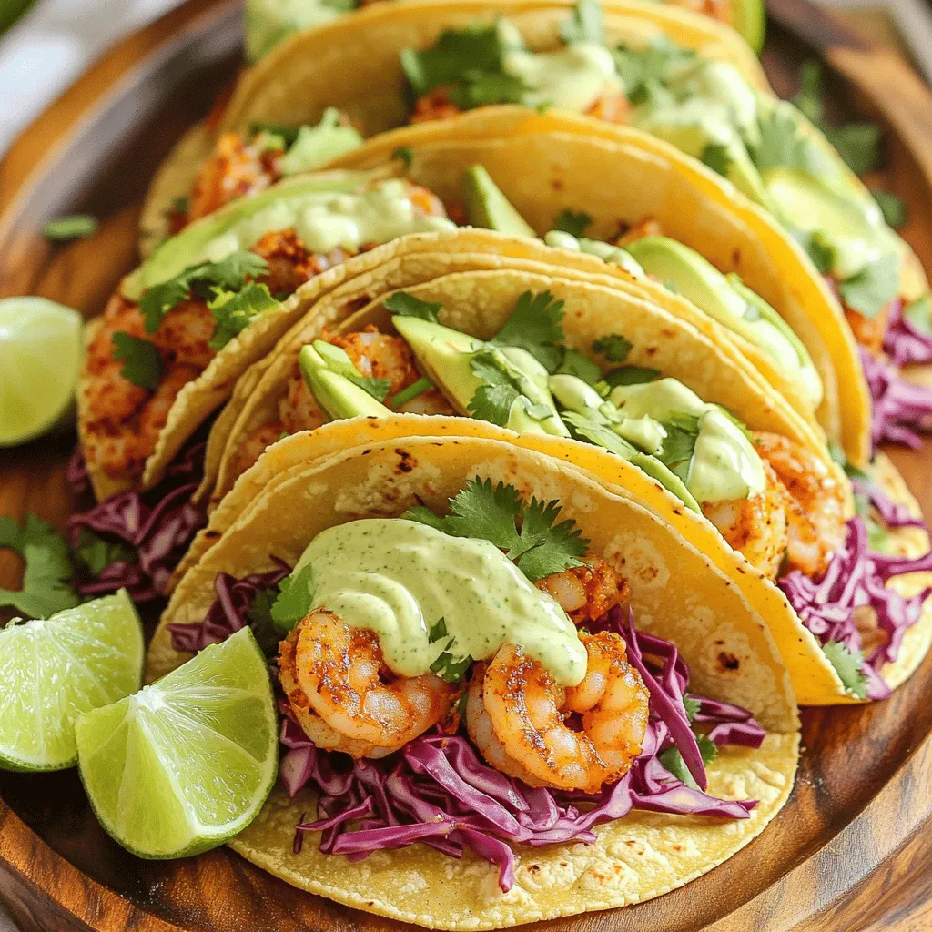 Mouthwatering Shrimp Tacos with Lime Crema Recipe