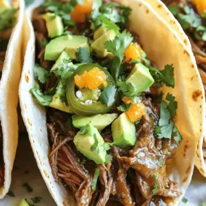 - 2 pounds flank steak or skirt steak - 1/4 cup olive oil - 3 cloves garlic, finely minced The main ingredients set the stage for great flavor. Flank or skirt steak works best. Olive oil keeps the meat moist. Fresh garlic adds a punch. - Juice of 1 orange - Juice of 1 lime - 2 tablespoons soy sauce - 1 tablespoon ground cumin - 1 tablespoon chili powder - 1 tablespoon paprika - 1 teaspoon onion powder The marinade is where the magic happens. Citrus juices bring brightness. Soy sauce adds depth. Spices like cumin and chili powder offer warmth and complexity. Each ingredient plays a key role. - 1 jalapeño, thinly sliced (optional for added heat) - Fresh cilantro, chopped, for garnish - Warm tortillas, for serving - Fresh diced avocados, for topping Optional ingredients let you customize your dish. Jalapeño gives it a kick. Cilantro adds freshness. Warm tortillas are perfect for serving. Diced avocados add creaminess. These touches elevate your carne asada. Enjoy every bite! Start by drying the flank or skirt steak. Use paper towels to pat it dry. This helps the meat cook evenly. Next, season both sides with salt and freshly cracked black pepper. This step is key for flavor. Now, let’s make the marinade. In a medium bowl, mix the olive oil, minced garlic, orange juice, lime juice, soy sauce, ground cumin, chili powder, paprika, and onion powder. Whisk it all together until it looks smooth and bright. This marinade packs a punch! Place the seasoned steak in the crockpot. Pour the marinade over the meat, ensuring it gets coated well. If you like it spicy, add the sliced jalapeño on top. Cover the crockpot with its lid. Set it to low heat and let it cook for 6 to 8 hours. The meat will become tender, making it easy to shred later. After cooking, remove the steak from the crockpot carefully. Use two forks to shred the meat into bite-sized pieces. For more flavor, return the shredded meat to the crockpot. Stir it into the tasty juices. To serve, fill warm tortillas with the juicy carne asada. Top with fresh diced avocado and chopped cilantro. This adds color and freshness to your meal. Enjoy your delicious creation! To make your carne asada shine, focus on seasoning and marinating. Start by patting your steak dry. This helps the seasoning stick. Use a good amount of salt and black pepper on both sides. This adds depth to the meat. For your marinade, mix olive oil, minced garlic, orange juice, lime juice, soy sauce, cumin, chili powder, paprika, and onion powder. This blend makes a vibrant sauce. Let the steak soak for at least an hour, or overnight for more flavor. If you like heat, slice a jalapeño and add it to the marinade. It gives a nice kick! To ensure your steak stays tender, cook it low and slow. Set the crockpot to low heat for 6 to 8 hours. This breaks down the meat fibers, making it easy to shred. When it's time to shred, use two forks. Pull the meat apart gently into bite-sized pieces. For more flavor, return the shredded meat to the pot. Mix it well with the leftover juices from cooking. This locks in all the tasty bits! Serving carne asada can be fun and creative. Use warm tortillas to wrap the meat. Let guests add their toppings. Diced avocado and chopped cilantro are great for freshness. For a festive touch, arrange tortillas on a large platter. Place bowls of toppings like avocado and cilantro nearby. Add lime wedges for a zesty squeeze. You can also serve it with Mexican rice or black beans on the side. This makes a complete meal that everyone will love! {{image_4}} You can cook carne asada in different ways. A pressure cooker cooks it fast. It makes the meat tender and juicy in less time. Just set it for about 60 to 90 minutes. Make sure to use the same marinade for great flavor. Grilling is another fun option. It adds a smoky taste. You can marinate the steak as usual. Then, cook it on a hot grill for about 6 to 8 minutes per side. This gives you a nice char and a delicious crust. If you want to try different cuts of meat, flank steak or skirt steak works best. But you can also use sirloin or even chuck roast. Each cut has its own flavor and texture. For a vegan or vegetarian version, skip the meat. Use mushrooms like portobello or even hearty vegetables like eggplant. Marinade them as you would the steak. This way, you still get those tasty flavors. Experimenting with spices adds fun to the dish. Try adding smoked paprika for a deeper flavor. You can also mix in some cumin seeds for an earthy taste. Regional variations can be exciting too. In some places, people add pineapple juice to the marinade. This gives a sweet twist. You can also try adding a bit of chipotle for a spicier kick. To keep your shredded carne asada fresh, use airtight containers. Glass containers work well. They do not absorb odors and are easy to clean. Make sure to let the meat cool down before storing. This helps avoid condensation. You can store it in the fridge for up to four days. If you have more, consider freezing it. To reheat carne asada, use a skillet over medium heat. This method helps keep the flavor intact. Add a splash of broth or water to keep it moist. Stir the meat often to heat it evenly. You can also use the microwave, but it may dry out the meat. For leftovers, think about making tacos or burritos. The carne asada fits well in salads or wraps, too. To freeze carne asada, place it in freezer-safe bags. Squeeze out as much air as possible before sealing. You can freeze it for up to three months. When you’re ready to eat, thaw it overnight in the fridge. To reheat, warm it in a skillet or the oven. This will help restore some of its original texture and flavor. The best cuts for carne asada are flank steak and skirt steak. Both cuts are tender and full of flavor. Flank steak is lean and has a nice texture. Skirt steak has more fat, which adds more taste. When you cook either cut, they become very juicy. Always choose fresh, high-quality meat for the best results. Yes, you can make carne asada ahead of time. Cook it in the crockpot as usual. Once done, let it cool and store it in an airtight container. You can keep it in the fridge for up to three days. When you want to eat it, just reheat it in a skillet or microwave. This keeps the meat moist and tasty. Carne asada goes well with many sides. Here are some popular choices: - Mexican rice - Refried beans - Grilled corn on the cob - Fresh salsa - Guacamole - Chopped salad These sides add color and flavor to your meal. You can mix and match to find your favorite combinations. To make delicious carne asada, you need quality meat, a flavorful marinade, and fresh toppings. Preparing the steak and cooking it slowly ensures tenderness. Don't forget to explore variations and creative serving ideas. Proper storage keeps your leftovers tasty. Now you have all the tools to cook a great meal! Enjoy making carne asada that impresses everyone at your table.