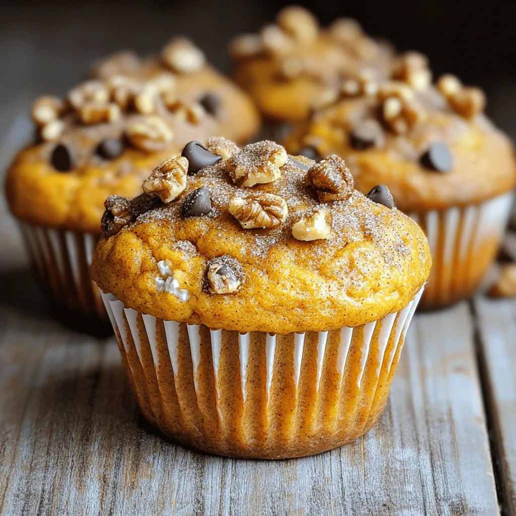 To make these tasty pumpkin spice cottage cheese muffins, gather the following: - 1 cup cottage cheese - 1 cup canned pumpkin puree - 2 large eggs - 1/2 cup granulated sugar (or maple syrup) - 1/4 cup melted coconut oil or unsalted butter - 1 teaspoon pure vanilla extract - 1 1/2 cups all-purpose flour - 1 tablespoon pumpkin pie spice - 1 teaspoon baking powder - 1/2 teaspoon baking soda - 1/4 teaspoon salt You can make these muffins even more special by adding some mix-ins: - 1/2 cup chopped nuts (walnuts or pecans) - 1/2 cup chocolate chips These add-ins give a nice crunch and sweet flavor. If you want to change things up, try these options: - Replace cottage cheese with Greek yogurt for a creamier texture. - Use honey or agave syrup instead of sugar for a natural sweetener. - Swap all-purpose flour for whole wheat flour for a healthier muffin. These substitutions can help you customize the recipe to fit your needs! First, set your oven to 350°F (175°C). This helps the muffins bake evenly. Next, grab a muffin tin. Line it with paper liners or grease it well. This will stop the muffins from sticking. In a large bowl, mix together the cottage cheese, canned pumpkin puree, and eggs. Add the sugar or maple syrup, melted coconut oil, and vanilla extract. Whisk these until you see a smooth mixture. Make sure there are no lumps left behind. In another bowl, combine the all-purpose flour, pumpkin pie spice, baking powder, baking soda, and salt. Whisk these dry ingredients well to blend them. This step ensures a uniform flavor in each muffin. Now, slowly add the dry mixture to the wet ingredients. Use a spatula or wooden spoon to mix them together. Stir gently until you see no dry flour. The batter should be slightly lumpy. Avoid overmixing, as this can make the muffins tough. If you like, fold in chopped nuts or chocolate chips at this stage. This adds extra flavor and texture to your muffins. Make sure they spread evenly in the batter for the best results. Spoon the batter into your prepared muffin tin. Fill each cup about two-thirds full. This allows room for the muffins to rise. Bake in the preheated oven for 18-20 minutes. Check if they are done by inserting a toothpick into a muffin. It should come out clean. Once baked, let them cool in the tin for about 5 minutes. Then, move them to a wire rack to cool completely. This helps keep their texture just right. To keep muffins soft, mix gently. After adding dry ingredients, stir just until combined. If you see some lumps, that’s okay! Lumps mean tender muffins. Overmixing makes them tough. So, be kind to your batter. - Always preheat your oven to 350°F (175°C). - Use a muffin tin lined with paper or greased well. - Fill each muffin cup about two-thirds full. This allows room for rising. - Bake for 18-20 minutes. Check with a toothpick for doneness. - Let muffins cool in the tin for five minutes. This helps them set. Make your muffins shine! Serve them warm. A dollop of whipped cream adds charm. A sprinkle of cinnamon sugar gives a sweet touch. Pair them with tea or coffee for a cozy vibe. Enjoy these muffins fresh and delightful! {{image_4}} If you want to make these muffins nut-free, simply leave out the nuts. This keeps the muffins safe for those with nut allergies. You can also add some seeds, like sunflower or pumpkin seeds, for extra crunch. These seeds add flavor without the risk of nuts. To make vegan pumpkin spice cottage cheese muffins, swap the eggs for flax eggs. Mix 1 tablespoon of flaxseed meal with 2.5 tablespoons of water for each egg. Use a plant-based cottage cheese alternative for a creamy texture. You can also replace the sugar with maple syrup for a natural sweetener. You can boost the flavor of these muffins in many ways. Try adding chocolate chips or dried fruit, like cranberries or raisins. You can also mix in more spices, such as cinnamon or nutmeg, to deepen the taste. These small changes keep the muffins exciting and full of warmth. Experiment with these variations to make the recipe your own! To keep your muffins fresh, place them in an airtight container. This helps prevent them from drying out. You can store them at room temperature for up to three days. If you want to keep them longer, refrigeration is an option. Just remember, this may change their texture a bit. Freezing is a great way to save muffins for later. First, let the muffins cool completely. Then, wrap each muffin tightly in plastic wrap. After that, place them in a freezer-safe bag or container. They can last for about three months in the freezer. When you're ready to eat one, simply thaw it at room temperature. Reheating is easy! You can use an oven or microwave. For the oven, preheat it to 350°F (175°C). Place the muffin on a baking sheet and heat for about 10 minutes. For the microwave, heat on medium power for 15 to 30 seconds. This warms them up nicely and brings back that fresh-baked taste. Enjoy your muffins warm! Yes, you can use fresh pumpkin. First, cook the pumpkin until soft. Then, mash it well. This gives a fresh taste to your muffins. Keep in mind that fresh pumpkin may be a bit wetter. You might need to adjust the flour a little. You can use Greek yogurt or ricotta cheese. Both options add creaminess. They also keep the muffins moist. If you want a dairy-free choice, try silken tofu. Blend it until smooth to replace cottage cheese. These muffins can last for up to five days. Store them in an airtight container at room temperature. If you want them to last longer, you can freeze them. They freeze well for about three months. Absolutely! You can add spices like nutmeg or ginger. They bring extra warmth and flavor. Just be careful not to add too much. A little goes a long way, enhancing the pumpkin spice blend. You now know the key ingredients and steps for baking delicious muffins. We explored optional add-ins, substitutions, and tips to make your muffins shine. Remember to avoid overmixing to keep them fluffy, and try different variations to suit your taste. Store leftovers properly, and enjoy them later with our reheating tips. With this guide, you can bake fresh muffins with ease. I hope you find joy in making and sharing your creations!