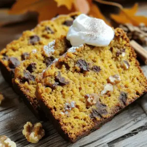 - 1 cup canned pumpkin puree - 1/2 cup Greek yogurt - 1/4 cup honey or maple syrup - 1/4 cup coconut oil, melted - 2 large eggs - 1 teaspoon vanilla extract - 1 1/2 cups whole wheat flour - 1 teaspoon baking powder - 1 teaspoon baking soda - Spices: 1 teaspoon ground cinnamon, 1/2 teaspoon ground nutmeg, 1/4 teaspoon ground ginger - 1/4 teaspoon salt - 1/2 cup chopped walnuts or pecans - 1/2 cup dark chocolate chips When I make healthy pumpkin bread, I love using canned pumpkin puree. It adds moisture and flavor. Greek yogurt replaces some fat while adding protein. You can use honey or maple syrup as sweeteners. Coconut oil makes the bread rich and tasty. Eggs help bind everything together, and vanilla adds warmth. For dry ingredients, I choose whole wheat flour. It brings fiber and nutrients. Baking powder and baking soda help the bread rise. I mix in spices like cinnamon, nutmeg, and ginger for lovely fall flavors. A little salt balances the sweetness. If you want to boost texture, add walnuts or pecans. Dark chocolate chips can give a sweet surprise. These add-ins make the bread even more fun and delicious! - Preheat to 350°F (175°C) - Prepare a 9x5-inch loaf pan Start by preheating your oven to 350°F (175°C). This step is very important for even baking. While it heats up, grab a 9x5-inch loaf pan. You can grease it with a little butter or use non-stick spray. For easy removal, consider lining it with parchment paper. - Combine pumpkin puree, Greek yogurt, honey/maple syrup, coconut oil, eggs, and vanilla - Whisk until smooth In a large bowl, mix the canned pumpkin puree with Greek yogurt. Add in honey or maple syrup, melted coconut oil, eggs, and vanilla extract. Use a whisk to blend these ingredients until you have a smooth mixture. This will create a creamy base for your bread. - Sift together whole wheat flour, baking powder, and spices - Avoid lumps In another bowl, sift together whole wheat flour, baking powder, baking soda, and spices like cinnamon, nutmeg, and ginger. Sifting helps to break up lumps and mix the dry ingredients evenly. This will ensure your bread rises nicely. - Gradually add dry mixture to wet ingredients - Stir gently to combine Now, slowly add the dry mixture to the wet ingredients. Use a spatula or wooden spoon to stir gently. Mix until just combined. It’s okay if you see some flour streaks; do not overmix. This keeps the bread light and fluffy. - Fold in optional nuts and chocolate chips If you want more texture, gently fold in the chopped walnuts or pecans and dark chocolate chips. These add a nice crunch and flavor. You can skip this step if you prefer plain bread. - Pour batter into prepared pan and smooth top - Bake for 50-60 minutes - Cool before slicing Pour the batter into the prepared pan. Use a spatula to smooth the top. Now, place the pan in the oven and bake for 50 to 60 minutes. To check if it’s done, insert a toothpick into the center. If it comes out clean or with a few moist crumbs, it’s ready. Let it cool in the pan for about 10 minutes, then transfer it to a wire rack to cool completely before slicing. Enjoy the wonderful aroma as it fills your kitchen! - Use 1/4 cup applesauce instead of coconut oil for lower fat. - Replace some sugar with extra maple syrup or honey to cut sweetness. - Remember, do not overmix. This keeps your bread fluffy and light. - Use fresh spices like cinnamon and nutmeg for a stronger flavor. - Dust the top with powdered sugar for a nice touch. - Serve slices with Greek yogurt or cream cheese for extra creaminess. {{image_4}} You can make this bread gluten-free easily. Just swap out whole wheat flour for a gluten-free blend. This change keeps the bread moist and tasty. You can find gluten-free flour blends at most stores. Look for one that has xanthan gum or use a bit of it to help with texture. Want a vegan version? It’s simple! Replace the two eggs with a flaxseed egg or a chia seed egg. To make one egg, mix one tablespoon of ground flaxseed or chia seeds with three tablespoons of water. Let it sit for about five minutes to thicken. You can also use plant-based yogurt instead of Greek yogurt. For sweetening, go for maple syrup or agave nectar. This way, you’ll keep the bread delicious and plant-based. You can get creative with flavors in your pumpkin bread! Try adding dried fruits like cranberries or cherries for a sweet twist. They add a nice chewiness. You can also mix in different spices or extracts. Almond extract or a pinch of clove can add depth to the flavor. Get playful with your spices! Each change makes the bread uniquely yours. You can keep your pumpkin bread at room temperature for up to two days. Just place it in a bag or cover it with a clean cloth. This way, it stays soft and fresh. If you want it to last longer, put it in the fridge. This helps maintain its taste and moisture for about a week. If you have extra slices, freezing is a great idea. Wrap each slice in plastic wrap. Then, place them in a freezer bag. This keeps them safe from freezer burn. When you're ready to eat, just thaw them. You can do this in the fridge overnight or leave them out at room temperature for a few hours. To enjoy your pumpkin bread warm, you can reheat it in the oven or microwave. If using the oven, set it to 350°F (175°C) and warm the slices for about 10 minutes. In the microwave, heat each slice for 15 to 20 seconds. This will give you that fresh-baked taste again. Yes, you can use fresh pumpkin. First, cook the pumpkin until soft. Then, mash it well. Make sure to measure out one cup for your recipe. Fresh pumpkin can add a lovely flavor to your bread. Just note that it may have more water than canned. If the batter seems too wet, you can add a bit more flour. If you don’t have Greek yogurt, you can use sour cream. It gives a creamy texture. Dairy-free yogurt is also a good choice. It works well if you want a vegan option. Just choose a plain flavor to keep the taste balanced. To check if your bread is done, use a toothpick. Insert it into the center of the loaf. If it comes out clean or with a few crumbs, the bread is ready. You can also look for a golden brown top. The sides should pull away slightly from the pan. You can store healthy pumpkin bread at room temperature for up to two days. Keep it in an airtight container to keep it fresh. If you want to keep it longer, refrigerate it. It can last up to a week in the fridge. For best results, wrap it tightly and freeze it. It stays good for up to three months frozen. Healthy pumpkin bread is easy to make and fun to eat. You learned about the key ingredients like pumpkin puree and Greek yogurt. I shared step-by-step instructions to guide you from mixing to baking. Tips for texture and healthy swaps help make your bread even better. You can also explore variations for gluten-free or vegan options. Overall, this recipe fits into a balanced diet and offers delicious flavors. Enjoy your baking and the tasty results!