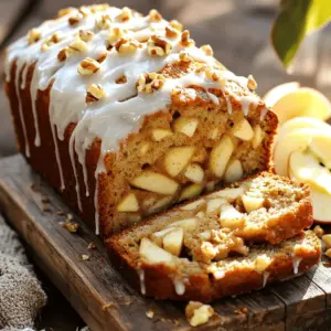 - 2 cups all-purpose flour - 1 tablespoon baking powder - 1/2 teaspoon salt - 1 teaspoon ground cinnamon - 1/4 teaspoon ground nutmeg - 1/2 cup granulated sugar - 1/2 cup unsalted butter, melted and slightly cooled - 2 large eggs, at room temperature - 1 teaspoon vanilla extract - 1 cup apples, peeled, cored, and diced - 1/2 cup walnuts, chopped (optional) - 1/2 cup powdered sugar (for the glaze) - 2 tablespoons milk (for the glaze) To create this tasty Glazed Apple Fritter Bread, you need a mix of dry and wet ingredients. Start with the dry ones. You need all-purpose flour, baking powder, salt, ground cinnamon, and ground nutmeg. These spices give the bread a warm, cozy flavor. Next, gather the wet ingredients. You'll need granulated sugar, melted unsalted butter, eggs, and vanilla extract. These will make the batter rich and sweet. For the fun part, add-ins include diced apples. They bring natural sweetness and moisture. If you like, add walnuts for a nice crunch. Lastly, prepare the glaze with powdered sugar and milk. This sweet layer will top off your bread perfectly. 1. Preheat your oven to 350°F (175°C). 2. Grease a 9x5 inch loaf pan well. This helps the bread come out easily. 3. In a medium bowl, mix together: - 2 cups all-purpose flour - 1 tablespoon baking powder - 1/2 teaspoon salt - 1 teaspoon ground cinnamon - 1/4 teaspoon ground nutmeg Set this dry mix aside for later. 1. In a large bowl, combine: - 1/2 cup granulated sugar - 1/2 cup unsalted butter, melted and slightly cooled. Whisk them together until smooth and creamy. 2. Add 2 large eggs to the butter mix. Mix well after each egg. 3. Stir in 1 teaspoon vanilla extract for a nice flavor boost. 1. Gradually mix the dry ingredients into the wet ingredients. Stir gently until just combined. 2. Carefully fold in: - 1 cup apples, peeled, cored, and diced - 1/2 cup walnuts, chopped (optional) This step ensures an even mix of fruit and nuts. 1. Pour the batter into your greased loaf pan. Smooth the top with a spatula. 2. Place the pan in the oven. Bake for 50-60 minutes. 3. Check doneness by inserting a toothpick in the center. It should come out clean or with a few crumbs. 1. While the bread bakes, prepare the glaze. In a small bowl, whisk together: - 1/2 cup powdered sugar - 2 tablespoons milk Adjust the thickness by adding more milk if needed. 2. Once the bread bakes, cool it in the pan for 10 minutes. 3. Transfer the bread to a wire rack to cool completely. 4. Drizzle the glaze over the top once cooled. Let it soak in for more flavor. To get the best texture in your glazed apple fritter bread, it’s key to not over-mix the batter. When you mix too much, your bread can turn out tough. You want a light, fluffy loaf. Use a gentle hand when combining the wet and dry ingredients. It’s also important to use room temperature ingredients. This helps them blend better. Cold eggs or butter can lead to a lumpy batter. You can boost the flavor of your bread by adding extra spices or extracts. A pinch of allspice or a dash of almond extract can make a big difference. You can also serve your bread in fun ways. Try pairing it with a scoop of vanilla ice cream. A drizzle of warm maple syrup will take it to the next level, too. If your bread is too dense, it might be from over-mixing or too much flour. Make sure to measure your flour correctly. Spoon it into the measuring cup and level it off. If your glaze is too thick, just add a bit more milk. You want a smooth, pourable glaze. Adjust it until it’s just right for drizzling. {{image_4}} You can easily change the flavor of your glazed apple fritter bread. Try using different fruits, like pears or cranberries. These fruits add new tastes and fun textures. You can also switch up the nuts. Instead of walnuts, consider pecans or hazelnuts. If you love chocolate, add chocolate chips to the batter. Each option brings a unique twist that makes your bread special. If you need gluten-free options, replace all-purpose flour with a gluten-free blend. This way, everyone can enjoy the bread. For vegan substitutes, use applesauce or mashed bananas instead of eggs. You can also swap in coconut oil or vegan butter for the butter. These changes help more people enjoy this tasty treat without missing out. Pair your glazed apple fritter bread with drinks for a delightful experience. A warm cup of coffee or tea complements the sweet flavors well. For special occasions, think about how you present your bread. Slice it and arrange it on a wooden board. Drizzle extra glaze on top and add thin apple slices as a garnish. A small cup of warm maple syrup for dipping can make it even better. To keep your Glazed Apple Fritter Bread fresh at room temperature, wrap it in plastic wrap. Placing it in an airtight container works well too. This helps to lock in moisture and flavor. Store it in a cool, dry place, away from direct sunlight. It will stay fresh for about 2-3 days. If you notice it getting dry, consider slicing it and toasting a piece for a warm treat. For long-term storage, freezing is your best option. Wrap the bread tightly in plastic wrap, then place it in a freezer-safe bag. This helps prevent freezer burn. Your bread can last up to 3 months in the freezer. When you’re ready to enjoy it again, let it thaw in the fridge overnight. To reheat, simply pop slices in the toaster or warm them in the oven at 350°F for about 10-15 minutes. To tell if the bread has gone bad, check for mold or an off smell. If the bread feels hard or dry, it may not taste good. Take a look for any discoloration on the crust or inside. If any of these signs appear, it's best to discard the bread. Enjoying it fresh is always the best option! Glazed Apple Fritter Bread lasts for about 2-3 days at room temperature. Make sure to keep it in a sealed container. If you store it in the fridge, it can last up to a week. Just remember that refrigeration may change the texture a bit. Yes, you can prepare Glazed Apple Fritter Bread ahead of time. Make the batter a day before and store it in the fridge. Just remember to let it sit at room temperature for about 30 minutes before baking. You can also bake it in advance and glaze it later. This way, you have a fresh treat ready for guests. If you need a nut-free option, you can skip the walnuts altogether. You could also use sunflower seeds or pumpkin seeds for crunch. If you want more flavor, try adding dried fruits like raisins or cranberries. These alternatives can give a nice taste without any allergens. Yes, you can make Glazed Apple Fritter Bread without eggs. Use flaxseed meal or chia seeds as a substitute. Mix 1 tablespoon of either with 3 tablespoons of water. Let it sit for a few minutes to thicken. This will help bind the ingredients like eggs do. You can also use applesauce; 1/4 cup can replace one egg. This recipe for Glazed Apple Fritter Bread combines simple dry and wet ingredients with delicious add-ins. We covered step-by-step instructions to help you bake the perfect loaf. Remember to check for doneness and follow tips for texture and flavors. Incorporate your favorite fruits or try different nuts to make it unique. Storing this bread correctly will keep it fresh and tasty. With just a bit of care, you can enjoy this treat for days. Now, get in the kitchen and start baking!