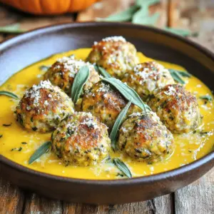- 1 lb ground turkey - 1/2 cup breadcrumbs - 1/4 cup grated Parmesan cheese - 1 large egg - 2 cloves garlic, minced - 1 tsp onion powder - 1 tsp salt - 1/2 tsp black pepper - 1/4 tsp red pepper flakes (optional) - 1 cup pumpkin puree - 1 cup chicken broth - 1/4 cup heavy cream - 1 tbsp fresh sage, chopped (or 1 tsp dried sage) - 1 tbsp olive oil When making turkey meatballs in pumpkin sage sauce, these ingredients are key. Each one builds flavor and texture. Ground turkey gives a lean base. Breadcrumbs keep the meatballs tender. Parmesan adds a nice saltiness. - Red pepper flakes can add some heat. - Use dried sage if fresh isn’t available. These optional ingredients let you customize the dish. You can choose how spicy or herbal you want it. - Try using garlic powder for extra flavor. - Italian seasoning can enhance the taste. - Fresh herbs like thyme or rosemary also work well. These seasonings can bring new life to your turkey meatballs. I love how a simple change can make a dish feel fresh. Mixing in different spices opens up new flavor profiles. First, grab a big bowl. Add 1 pound of ground turkey. Then, mix in 1/2 cup of breadcrumbs and 1/4 cup of grated Parmesan cheese. Crack 1 large egg into the bowl. Toss in 2 cloves of minced garlic, 1 teaspoon of onion powder, 1 teaspoon of salt, and 1/2 teaspoon of black pepper. If you like spice, add 1/4 teaspoon of red pepper flakes. Use your hands or a spoon and mix gently. Be careful not to overmix. This keeps your meatballs tender. Now, preheat your oven to 400°F (200°C). While it warms up, scoop out some of the turkey mixture. Roll it into balls about 1 inch wide. Place them on a baking sheet lined with parchment paper. Make sure they have space in between. You should make about 24 meatballs. Once the oven is hot, bake them for 20 to 25 minutes. They should turn golden brown and reach an internal temperature of 165°F (74°C). While the meatballs bake, let's make the sauce. In a large skillet, heat 1 tablespoon of olive oil over medium heat. Add 1 cup of pumpkin puree, 1 cup of chicken broth, and 1/4 cup of heavy cream. Stir everything until it blends well. Bring the mix to a gentle simmer. After that, stir in 1 tablespoon of chopped fresh sage. If you don't have fresh sage, use 1 teaspoon of dried. Let the sauce cook for about 5 minutes. Stir it occasionally until it thickens slightly. When the meatballs are done, take them out of the oven. Carefully move them into the skillet with the sauce. Gently swirl the meatballs in the sauce. Let them simmer together for 5 more minutes. This helps the meatballs soak up those tasty flavors. Now, it’s time to serve your dish. Place the warm turkey meatballs on a plate. Sprinkle some extra grated Parmesan cheese on top. You can also add fresh sage leaves for a nice touch. Enjoy your meal! - Use fresh ingredients for the best flavor. Fresh garlic and sage shine in this dish. - Mix the meatball ingredients gently. Overmixing can make them tough. - Form uniform meatballs, about 1 inch wide. This helps them cook evenly. - Bake until golden brown. This adds flavor and texture to the meatballs. - Add a pinch of nutmeg for warmth. Nutmeg pairs well with pumpkin and sage. - Stir in a splash of balsamic vinegar. This will add a nice tang to the sauce. - For a spicy kick, include more red pepper flakes. Adjust to your taste preference. - Serve meatballs in a shallow bowl. This lets the sauce shine and looks nice. - Garnish with extra Parmesan. A sprinkle of cheese adds color and flavor. - Add fresh sage leaves on top. This not only looks great but boosts the herbal taste. {{image_4}} You can easily make turkey meatballs gluten-free. Instead of regular breadcrumbs, use gluten-free breadcrumbs. Many stores offer these options. You can also use ground oats or almond flour. These choices keep the texture light and tasty. To make this dish dairy-free, swap out the Parmesan cheese. Nutritional yeast adds a cheesy flavor without dairy. For the heavy cream, use coconut cream or a dairy-free cream alternative. These swaps keep the sauce creamy and delicious. If you want a different protein, consider using ground chicken or lean beef. Both work well in this recipe. For a vegetarian option, use lentils or chickpeas. Mash them lightly and combine with the spices. This way, you can enjoy the same flavors in a meat-free dish. After you enjoy your turkey meatballs in pumpkin sage sauce, store leftovers in the fridge. Place them in an airtight container. This helps keep them fresh. They will last about 3 to 4 days. If you want to enjoy them later, check that they cool down first before sealing the container. This way, moisture does not build up. You can freeze turkey meatballs too! To do this, let them cool completely. Then, place them in a freezer-safe bag or container. Make sure to remove as much air as possible. This helps prevent freezer burn. They can stay frozen for up to 3 months. When you are ready to eat, defrost in the fridge overnight. To reheat turkey meatballs, you have a few options. The oven is a great choice. Preheat it to 350°F (175°C). Place the meatballs in a baking dish and cover with foil. Heat for about 15 to 20 minutes. You can also use the microwave. Heat them in a microwave-safe dish for 1 to 2 minutes. Make sure to check that they are hot all the way through. Enjoy! Yes, you can use ground turkey breast. It has less fat than regular ground turkey. This option makes the meatballs leaner. Just keep in mind, they may be a bit drier. Adding a little more cream or sauce can help with moisture. To thicken the sauce, you can simmer it longer. Let it cook until it reduces. Another option is to mix a little cornstarch with water and stir it in. This quick method thickens the sauce nicely without changing the flavor. Several sides match well with these meatballs. Consider serving them with: - Mashed potatoes - Rice - Quinoa - Fresh green salad - Roasted vegetables These options balance the rich sauce and add texture to your meal. Leftovers can last in the fridge for about 3 to 4 days. Store them in an airtight container. If you want to keep them longer, consider freezing them. They can last for up to 3 months in the freezer. Just thaw and reheat when ready to enjoy! This post covered all you need to create delicious turkey meatballs in pumpkin sage sauce. We discussed the key ingredients, step-by-step instructions, and tips for the best results. Variations for diets like gluten-free and dairy-free were also included. Plus, we explored storage info and answered your most common questions. With these insights, you can impress anyone at your next meal. Enjoy cooking and make it your own!