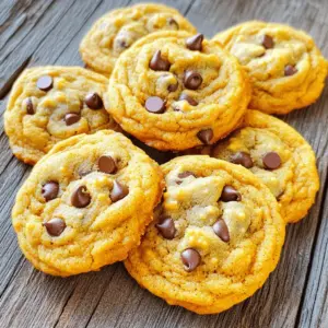 To make Soft Pumpkin Chocolate Chip Cookies, you need some simple and tasty ingredients. Here’s the list: - 1 cup pumpkin puree - 1/2 cup unsalted butter, softened to room temperature - 1 cup brown sugar, firmly packed - 1/2 cup granulated sugar - 1 large egg - 1 teaspoon vanilla extract - 2 cups all-purpose flour - 1 teaspoon baking soda - 1 teaspoon baking powder - 1 teaspoon ground cinnamon - 1/2 teaspoon ground nutmeg - 1/4 teaspoon ground ginger - 1/2 teaspoon salt - 1 cup semi-sweet chocolate chips Each ingredient plays a key role in making these cookies soft and flavorful. Pumpkin puree gives moisture and a lovely flavor. The butter adds richness, while the sugars create sweetness and a chewy texture. Spices like cinnamon and nutmeg bring warmth, making these cookies perfect for fall or any time you crave something cozy. Chocolate chips? They are the best part! They melt just enough to create little pockets of chocolate heaven in every bite. Mix everything together well, and you will have a dough ready for baking. Enjoy the process, and get ready for a treat! - Preheat the oven to 350°F (175°C). - Line a baking sheet with parchment paper. Start by preheating your oven. This step is key to making sure your cookies bake evenly. Lining the baking sheet with parchment paper helps prevent the cookies from sticking. Plus, it makes cleanup a breeze! - Combine butter, brown sugar, and granulated sugar. - Use a mixer to achieve a light and fluffy texture. Next, grab a large bowl. Combine softened butter, brown sugar, and granulated sugar. Use a mixer to blend these ingredients together. Mix until the mixture looks light and fluffy. This process is important because it adds air to the dough, making the cookies soft. - Add pumpkin puree, egg, and vanilla extract. - Mix until smooth. Now, add the pumpkin puree, egg, and vanilla extract. Beat everything together until the mixture is smooth. The pumpkin adds moisture and flavor, making each bite delicious. - Whisk together the dry ingredients in a separate bowl. In another bowl, whisk together the dry ingredients. This includes flour, baking soda, baking powder, cinnamon, nutmeg, ginger, and salt. Mixing them together first ensures that the spices and leavening agents are evenly spread. - Gradually add dry mixture to wet mixture without overmixing. Slowly add the dry mixture to the wet mixture. Stir gently with a spatula or wooden spoon. Be careful not to overmix. Overmixing can make the cookies tough instead of soft. - Fold in the chocolate chips and drop the dough onto the baking sheet. - Bake for 10-12 minutes. Finally, fold in the semi-sweet chocolate chips. Use a cookie scoop or a spoon to drop rounded balls of dough onto the baking sheet. Leave some space between each cookie. Bake them in the preheated oven for 10-12 minutes. The edges should be set, while the tops should be light golden. Don’t worry if the centers look a bit soft; they will firm up as they cool. To keep your cookies soft, don’t overmix the dough. When you combine the wet and dry ingredients, mix until just combined. Overmixing can lead to tough cookies. Also, make sure you bake them for the right time. Bake them for 10 to 12 minutes. You want the edges to set, but the centers should look a bit underbaked. They will firm up as they cool. Storing your cookies correctly helps them stay soft. Place them in an airtight container right after they cool. This keeps moisture in and prevents them from drying out. Use a container made of glass or plastic with a tight lid. You can also add a slice of bread to the container. This helps keep the cookies soft for longer. For a lovely touch, sprinkle cinnamon or powdered sugar on top of the cookies before serving. This adds extra flavor and makes them look nice. You can stack them in a decorative jar or on a plate for sharing. Pair these cookies with a glass of milk or a warm cup of coffee. The flavors of pumpkin and chocolate blend well with these drinks. {{image_4}} For a gluten-free version, swap all-purpose flour with gluten-free flour blends. Look for blends with xanthan gum for the best texture. You can also try almond flour or coconut flour, but adjust the amounts. Coconut flour absorbs more moisture, so you will need less of it. To make these cookies vegan, replace the egg with a flax egg. Mix one tablespoon of ground flaxseed with two and a half tablespoons of water. Let it sit for five minutes to thicken. For butter, use coconut oil or a dairy-free butter substitute. This keeps the cookies rich and soft. You can spice things up with extra flavors. Try adding a teaspoon of ground cloves for warmth. Chopped nuts, like walnuts or pecans, add a nice crunch. You might also mix in dried fruits, like cranberries or raisins, for a chewy texture. Each variation brings a new twist to the classic cookie! After baking your soft pumpkin chocolate chip cookies, let them cool completely. Store them at room temperature in an airtight container. This keeps them soft and fresh. You can also store them in the fridge, but this may change their texture slightly. They last about 5 days at room temperature. In the fridge, they can stay fresh for up to a week. You can freeze both cookie dough and baked cookies. To freeze the dough, scoop it into balls and place them on a baking sheet. Freeze them for about an hour, then transfer the balls to a zip-top bag. For baked cookies, let them cool, then wrap them well. Store them in a freezer-safe container. When ready to eat, thaw cookies at room temperature. For dough, bake from frozen; just add a couple of extra minutes to the baking time. Use airtight containers to keep your cookies fresh. Glass jars or plastic containers with tight lids work well. You can also use resealable bags, but squeeze out as much air as you can. If you want to keep cookies soft longer, add a slice of bread inside the container. This helps maintain moisture and softness. To keep your pumpkin cookies soft, focus on a few key tips. Use pumpkin puree in your dough. This adds moisture and flavor. Make sure to soften your butter properly. It should be at room temperature. Cream the butter and sugars until light and fluffy. This step adds air, helping with texture. Avoid overmixing your dough. Overmixing can make cookies tough. Lastly, watch your baking time. Bake until the edges are set, but the centers look a bit soft. They will firm up while cooling. Yes, you can use fresh pumpkin! Fresh pumpkin gives a different taste and texture. However, it has more water than canned pumpkin. To use fresh pumpkin, cook and puree it first. Make sure to drain excess liquid. This helps keep your cookies from being too wet. Canned pumpkin is often thicker and easier to measure. Both options can create tasty cookies, so it depends on your preference. These cookies stay fresh for about one week at room temperature. Store them in an airtight container to keep them soft. If you notice them getting dry, they might be past their prime. Look for changes in texture or smell to judge freshness. If you want them to last longer, consider freezing them. Baked cookies freeze well for up to three months. Just thaw them at room temperature when ready to enjoy. Yes, adding nuts can give your cookies a nice crunch. Pecans or walnuts work well with pumpkin flavor. If you add nuts, reduce the amount of chocolate chips slightly. This way, you keep a good balance of flavors. Adjust your baking time by a minute or two if you add nuts. Keep an eye on the cookies as they bake to ensure they don’t overcook. In this blog post, we explored the ingredients and steps for making delicious pumpkin cookies. You learned how to create a soft and chewy texture while enjoying various options for storage and flavor variations. Remember, these cookies can be stored or frozen for future treats. Experiment with nuts or spices to find your favorite flavor. Enjoy baking and sharing these delightful cookies with friends and family. They are sure to please everyone!