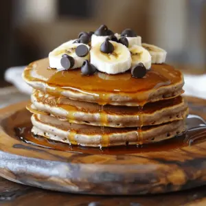 For the best chocolate chip protein pancakes, gather these ingredients: - 1 cup rolled oats - 1 scoop chocolate protein powder - 1 ripe banana, thoroughly mashed - 1 cup almond milk (or your preferred milk) - 2 large eggs - 1 teaspoon baking powder - 1/2 teaspoon vanilla extract - 1/4 cup dark chocolate chips - Pinch of salt - Coconut oil or non-stick cooking spray for greasing the skillet These ingredients work together to create a tasty and nutritious breakfast. While the main ingredients are key, you can switch things up: - Protein powder: Use vanilla or plant-based powder instead of chocolate. - Milk: Regular milk or oat milk are great substitutes. - Sweetener: Add honey or maple syrup if you want more sweetness. - Nut butters: Stir in almond or peanut butter for extra flavor. Feel free to mix and match based on what you have. Each ingredient contributes to a healthy start: - Rolled oats: Provide fiber, helping you feel full longer. - Chocolate protein powder: Adds protein, which aids muscle recovery. - Banana: Offers potassium, great for energy and heart health. - Almond milk: Low in calories and dairy-free. - Eggs: Packed with protein and essential nutrients. - Baking powder: Helps pancakes rise and stay fluffy. - Vanilla extract: Adds flavor without extra calories. - Dark chocolate chips: Provide antioxidants and a touch of indulgence. - Coconut oil: Healthy fat for cooking without sticking. By choosing these ingredients, you pack in nutrition while enjoying a delicious meal. To make the batter, gather your ingredients. You need rolled oats, chocolate protein powder, a ripe banana, almond milk, eggs, baking powder, vanilla extract, a pinch of salt, and dark chocolate chips. First, place the rolled oats into a high-speed blender. Add the chocolate protein powder, baking powder, and the thoroughly mashed banana. Pour in the almond milk and add the eggs and vanilla extract. Finally, sprinkle in a pinch of salt. Blend this mixture on high until it is smooth. If it seems too thick, add a splash of almond milk. Next, gently fold in the dark chocolate chips with a spatula. This helps keep the chocolate chunks intact. Now it’s time to cook! Preheat your non-stick skillet or griddle over medium heat. Lightly grease the surface with coconut oil or non-stick spray. This step helps to prevent sticking. Pour about 1/4 cup of batter onto the hot skillet for each pancake. Cook them for around 2-3 minutes. Look for bubbles forming on the surface, which is a sign they are ready to flip. Gently flip the pancakes with a spatula. Cook for another 2-3 minutes until they turn golden brown and are fully cooked through. Repeat this with the rest of the batter, greasing the skillet as needed. Now, let’s make these pancakes look great! Create a tall stack on a nice plate. Drizzle pure maple syrup or your favorite nut butter on top. For a fun touch, finish with extra dark chocolate chips and freshly sliced bananas. This not only adds flavor but also looks appealing. Enjoy your tasty breakfast boost! For fluffy pancakes, blend your ingredients well. Use a high-speed blender for this. Mix until the batter is smooth but not too thin. If the batter is too thick, add a splash of almond milk. This small change can make a big difference! Let the batter rest for a few minutes. This helps the oats absorb moisture and soften. It also allows the baking powder to activate. Your pancakes will rise and become light. One mistake is overmixing the batter. This can make your pancakes tough. Blend just until combined. Avoid blending in the chocolate chips. Fold them in gently to keep the chunks intact. Another common error is cooking at too high a heat. Medium heat works best. If your skillet is too hot, the outsides will burn while the insides stay raw. Finally, don’t skip greasing the skillet. Add coconut oil or non-stick spray each time. This helps each pancake cook evenly and prevents sticking. To boost flavor, add a pinch of cinnamon or nutmeg to the batter. This simple addition can elevate your pancakes. Use ripe bananas for natural sweetness and creaminess. You can also try different types of protein powder for varied tastes. For extra nutrition, top your pancakes with sliced fruit or nuts. Fresh berries, bananas, or almonds can add color and flavor. Drizzle with pure maple syrup or nut butter for a tasty finish. Enjoy your pancakes with a side of yogurt for added protein! {{image_4}} You can customize your pancakes by using different protein powders. For these chocolate chip protein pancakes, I recommend three types: - Whey protein: This is a popular choice. It blends well and adds great flavor. - Plant-based protein: Use pea or rice protein for a vegan option. They work well and taste good. - Casein protein: This type digests slowly. It gives a nice texture and keeps you full longer. Experiment with what you have. Each type changes the flavor and texture a bit. You can make these pancakes even more fun by adding fruits and spices. Here are some ideas: - Blueberries: Fold in fresh or frozen blueberries for a burst of flavor. - Apples: Add diced apples and a sprinkle of cinnamon for a sweet twist. - Pumpkin: Mix in pumpkin puree and pumpkin spice for a cozy fall treat. - Nuts: Walnuts or pecans add crunch and extra protein. Feel free to get creative. The right fruit or spice can take your pancakes to the next level. Want to make these pancakes vegan or dairy-free? It’s easy! Here’s how: - Replace the eggs: Use flaxseed meal or chia seeds mixed with water. This works well as a binder. - Use plant-based milk: Almond, oat, or soy milk are great choices. They will keep the batter moist. - Choose vegan chocolate chips: Look for dairy-free chocolate chips. They melt well and taste great. With these simple swaps, you can enjoy tasty pancakes that fit your dietary needs. To keep your chocolate chip protein pancakes fresh, let them cool first. Place them in an airtight container. If you have many pancakes, layer them with parchment paper. This helps prevent them from sticking together. Store the container in the fridge. They will stay good for about three days. When you want to enjoy your pancakes again, reheating is easy. You can use a microwave or a skillet. For the microwave, place the pancakes on a plate and cover them with a damp paper towel. Heat them for 20-30 seconds. For the skillet, warm it over low heat and add a little oil. Cook each pancake for about one minute on each side. This keeps them soft and tasty. If you want to save pancakes for later, freezing works great. Start by letting them cool completely. Then, stack the pancakes with parchment paper between each one. Place them in a freezer-safe bag or container. Make sure to squeeze out any air before sealing. They will last in the freezer for up to three months. When you’re ready to eat, thaw them in the fridge overnight. Reheat as mentioned above, and enjoy! Each serving of these chocolate chip protein pancakes has about 20 grams of protein. This comes mainly from the chocolate protein powder and eggs. Protein helps build muscle and keeps you full longer. If you want more protein, add a bit more protein powder to the mix. Yes, you can use regular flour if you prefer. However, using rolled oats gives a nice texture and adds fiber. If you switch to flour, you might need less liquid. Start with less almond milk and add more if the batter is too thick. To make these pancakes gluten-free, use gluten-free rolled oats. Make sure your protein powder is also gluten-free. This way, you can enjoy the same great taste without gluten. Always check labels to ensure all ingredients are safe for your diet. These chocolate chip protein pancakes are a tasty and healthy option. We discussed the main ingredients, optional tweaks, and their nutritional benefits. I covered step-by-step instructions for making, cooking, and serving them. You learned tips for great texture and common mistakes to avoid. I shared flavor variations and storage tips for leftovers. In closing, these pancakes are not only delicious but also easy to customize. Enjoy your cooking and make these pancakes a regular treat!