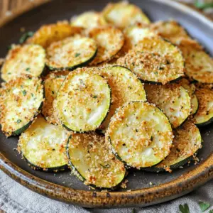 - 2 medium zucchinis - ½ cup freshly grated Parmesan cheese - ½ cup whole wheat breadcrumbs - 1 teaspoon garlic powder - 1 teaspoon smoked paprika - 1 teaspoon Italian seasoning - Salt and freshly ground black pepper - 1 large egg The recipe for Air Fryer Parmesan Zucchini Chips is simple and fun. First, gather your main ingredients. You will need fresh zucchinis, Parmesan cheese, and whole wheat breadcrumbs. The zucchinis should be firm and vibrant. Next, let’s focus on the seasonings. Garlic powder gives a savory taste. Smoked paprika adds a nice kick. Italian seasoning brings in a mix of herbs that enhances the flavor. Finally, don’t forget the additional ingredients. You need salt and black pepper to taste. The egg binds everything together. Beat the egg until it is frothy. This mix of ingredients will create a delicious and crispy snack. Wash the zucchinis under cold water. Cut off the ends. Slice them thinly, about ¼ inch thick. Thin slices help them crisp up nicely in the air fryer. Take two bowls. In the first bowl, mix the grated Parmesan cheese, breadcrumbs, garlic powder, smoked paprika, Italian seasoning, and a good pinch of salt and pepper. Stir until everything blends well. In the second bowl, beat the egg until it’s frothy and bubbly. Grab a zucchini slice. Dip it in the beaten egg, letting the excess drip off. Then, coat it well with the Parmesan breadcrumb mix. Press gently to make sure it sticks. Place the breaded slices on a clean plate in a single layer. Set the air fryer to 380°F (193°C). Preheating takes about 5 minutes. This step ensures your chips cook evenly and become crispy. Carefully add the breaded zucchini chips to the air fryer basket. Arrange them in a single layer without overlapping. You may need to cook them in batches. Air fry for 10-12 minutes. Flip them halfway through for even browning. They should be golden and crispy when done. Once cooked, remove the chips from the air fryer. Place them on a cooling rack for a couple of minutes. This helps keep them crispy. Serve them warm with your favorite dipping sauce or a zesty aioli for extra flavor! To make perfect zucchini chips, slice the zucchini thin. Aim for about ¼ inch thick. Thin slices cook better and crisp up nicely. Preheating your air fryer is key too. Set it to 380°F (193°C) for five minutes. This helps the chips cook evenly right from the start. Avoid overcrowding in your air fryer. Place the zucchini chips in a single layer. If you add too many, they won’t cook well. Flip the chips halfway through cooking. This ensures both sides get nice and crispy. Serve your zucchini chips in a fun bowl. Line it with parchment paper for style. You can sprinkle extra salt on top for a nice touch. Pair them with a tasty dip like aioli for flavor. These small details make your snack look great and taste even better. {{image_4}} You can easily spice up your zucchini chips. Adding cayenne gives a nice heat. You can also try onion powder for a savory touch. For a different flavor, use a mix of spices. Experiment and find what you like best! Parmesan is great, but other cheeses work too. Mozzarella adds a stretchy texture, while cheddar brings a sharp taste. You can mix cheeses for unique flavors. Try different options to keep it exciting! If you need gluten-free chips, swap the whole wheat breadcrumbs. Use almond flour or gluten-free breadcrumbs instead. This way, everyone can enjoy these tasty snacks. The flavor will still be fantastic! Store your zucchini chips in an airtight container. This keeps them fresh. Place a paper towel inside to absorb moisture. This step helps keep the chips crispy. The chips are best eaten within two days. After that, they may lose some crunch. To reheat, use the air fryer. Set it to 350°F (175°C). Heat for about 3-4 minutes. This method restores crispiness. Avoid using the microwave. It will make the chips soggy. You can freeze the zucchini chips for later. Lay them out on a baking sheet first. Freeze them for about an hour. Then transfer them to a freezer-safe bag. They can last up to three months. When ready to eat, air fry them straight from the freezer. No need to thaw! Air fryer zucchini chips taste best fresh. If you store them, keep them in an airtight container. They last about 2-3 days in the fridge. However, they may lose their crispiness over time. For longer storage, you can freeze them. They maintain good quality for up to a month in the freezer. Just reheat in the air fryer for a few minutes. Yes, you can use regular zucchini. However, the size affects the thickness of your chips. If you use larger zucchini, slice them thinner to keep them crispy. Thicker slices may take longer to cook and might not crisp up as well. So, choose your zucchini size based on your cooking goals. Zucchini chips pair well with many dips. Some tasty options include: - Ranch dressing - Garlic aioli - Marinara sauce - Spicy salsa - Hummus These dips enhance the flavor of the chips and add a fun twist to your snack. Yes, you can! To make zucchini chips in a conventional oven, preheat it to 425°F (220°C). Arrange the breaded chips on a baking sheet lined with parchment paper. Bake for 20-25 minutes, flipping halfway through. Keep an eye on them to avoid burning. Oven-baked chips will be crispy but may take a bit longer than air-fried ones. You now know how to make crispy air fryer zucchini chips from scratch. We covered ingredients, step-by-step instructions, tips, variations, storage, and FAQs. These chips are easy, healthy, and delicious! You can add different spices or cheeses for unique flavors. Make sure to store leftovers properly to keep them crispy. Whether you eat them as a snack or serve them with dips, enjoy your tasty creations. Take your air fryer skills to the next level with this recipe!