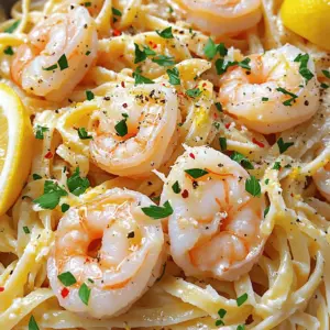 - 8 ounces linguine pasta - 1 pound shrimp, peeled and deveined - 4 tablespoons unsalted butter, divided - 4 cloves garlic, finely minced - 1/2 teaspoon red pepper flakes - Zest and juice of 1 lemon - 1/4 cup fresh parsley, finely chopped - 1/4 cup grated Parmesan cheese - Salt and pepper to taste This dish shines with its simple yet flavorful ingredients. Linguine pasta gives a nice base. The shrimp adds protein and a touch of luxury. Unsalted butter creates a rich sauce, while garlic brings a warm aroma. Red pepper flakes add a gentle kick, perfect for flavor lovers. Fresh lemon zest and juice brighten the dish. They add a zesty note that balances the richness. Parsley adds color and freshness on top. If you want a cheesy finish, sprinkle some grated Parmesan. Adjust salt and pepper to suit your taste. These ingredients work together for a delightful meal. Each bite bursts with flavor and comfort. Start by boiling water in a large pot. Make sure to add salt for flavor. Once the water boils, add 8 ounces of linguine pasta. Cook it according to the package instructions, usually about 8 to 10 minutes. Stir the pasta occasionally to keep it from sticking. When the pasta is al dente, drain it in a colander. Don’t forget to reserve about 1/2 cup of that starchy pasta water. It will help make the sauce creamy. In a large skillet, heat over medium heat. Melt 2 tablespoons of unsalted butter in the skillet. Once the butter melts, add 4 cloves of finely minced garlic and 1/2 teaspoon of red pepper flakes. Sauté the mixture for about 1 minute. Stir it constantly until the garlic becomes fragrant but not browned. This adds a great depth of flavor to your dish. Now, season 1 pound of peeled and deveined shrimp with salt and black pepper. Add the shrimp to the skillet in a single layer. Cook them for about 2 to 3 minutes on one side until they turn pink. Then flip the shrimp over and cook for another 2 to 3 minutes. They are done when they are fully cooked and opaque. Remove the shrimp from the skillet and set them aside on a plate. In the same skillet, add the remaining 2 tablespoons of butter. Squeeze in the juice from 1 lemon and add its zest. Stir well to combine everything. Now, pour in the reserved pasta water and bring it to a gentle simmer. This will help the flavors meld together. Next, add the cooked linguine and the shrimp back into the skillet with the sauce. Gently toss everything together. Make sure the shrimp and linguine are well coated with the sauce. Taste it to see if you need more salt or pepper. Adjust the seasoning to your liking. Once all is combined and heated through, remove the skillet from the heat. Stir in 1/4 cup of finely chopped fresh parsley for a burst of color and flavor. If you like, add a sprinkle of grated Parmesan cheese before serving. Serve this delightful dish hot. A wedge of lemon on the side adds a nice zesty kick. A light green salad goes well with this rich meal too. - Ensuring perfect linguine texture: To get the best texture, cook the linguine in salted water. Bring the water to a rolling boil. Stir the pasta often while it cooks. Follow the package instructions for timing. You want it to be al dente, which means it should still have a slight bite. - Avoiding overcooked shrimp: Overcooked shrimp become rubbery. Cook them for only 2-3 minutes on each side. Look for pink color and opaque flesh. When the shrimp curl into a C shape, they are done. - Suggestions for additional herbs or spices: You can add fresh basil or thyme for extra flavor. Chopped chives also work well. If you like a bolder taste, try adding a pinch of smoked paprika. - Tips for adjusting heat level: To make the dish spicier, increase the red pepper flakes. Start with a little, taste, and add more if needed. You can also serve sliced jalapeños on the side. - Make-ahead tips: You can prep the shrimp and sauce ahead of time. Store them in the fridge. Just cook the linguine fresh when you are ready to eat. This keeps everything tasting great. - Efficient kitchen tools: Use a large skillet to cook the shrimp and sauce together. A pasta pot with a strainer makes draining the linguine easy. A microplane is perfect for zesting lemons quickly. {{image_4}} You can change up the pasta in this dish. Try fettuccine or spaghetti for a twist. Each type gives a different bite and feel. If you want, you can swap the shrimp. Scallops or chicken work great too. Just adjust the cooking time based on your choice. For a gluten-free option, use gluten-free pasta. Many brands offer a great taste and texture. If you need a dairy-free version, swap the butter for olive oil or vegan butter. You can skip the cheese or use a dairy-free alternative. Want to add more color? Toss in some fresh spinach or sweet cherry tomatoes. They add great flavor and nutrients. You can also try different sauces. A splash of white wine or a dash of soy sauce can change the dish entirely. Adding herbs like basil or thyme can give it a fresh twist too. To store leftovers, place them in an airtight container. This keeps the shrimp and pasta fresh. It is best to eat the leftovers within three days. The flavors will still be nice, but freshness is key. When reheating, use a skillet over low heat. This method helps the shrimp stay tender. Add a splash of water or broth to keep it moist. Stir gently to avoid overcooking the shrimp. You can freeze Garlic Butter Shrimp Scampi, but be cautious. First, let it cool completely. Then, place it in a freezer-safe container. It will keep for up to three months. To thaw, move it to the fridge overnight. Reheat gently in a skillet for the best results. Garlic Butter Shrimp Scampi Linguine is a simple yet tasty dish. It features juicy shrimp tossed with linguine pasta in a buttery garlic sauce. This dish shines with the zing of lemon and the warmth of red pepper flakes. It's perfect for a quick weeknight meal or a special dinner. Yes, you can use frozen shrimp. Just thaw them in cold water before cooking. It saves time and makes meal prep easy. Always check that the shrimp are peeled and deveined for the best results. To spice up the dish, add more red pepper flakes. You can also include a splash of hot sauce. Adjust the heat to fit your taste. Remember to taste as you go for the best flavor. This meal pairs well with a light green salad or garlic bread. A crisp white wine also complements the flavors nicely. For an extra kick, serve lemon wedges on the side. Shrimp are done when they turn pink and opaque. They should also curl into a C-shape. Avoid overcooking, as that makes them tough. Use a timer for perfect results. Yes, you can prep some parts ahead. Cook the pasta and shrimp first, then store them separately. Combine everything just before serving to keep it fresh. Enjoying this dish is best right after it's made. This blog post covered how to make Garlic Butter Shrimp Scampi Linguine step by step. You learned about key ingredients, from linguine to fresh parsley. I shared useful tips to make cooking easy and fun. You can even tweak the recipe for special diets or flavor twists. Now, you can enjoy this dish with confidence. Happy cooking!