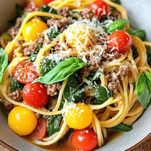 Here are the key ingredients you'll need for Minute Protein Beef Pasta: - 8 oz whole wheat pasta (spaghetti or penne) - 1 lb lean ground beef - 1 cup cherry tomatoes, halved - 1 cup fresh spinach, roughly chopped - 1/2 cup low-sodium beef broth - 1/4 cup finely grated Parmesan cheese - 2 tablespoons olive oil - 2 cloves garlic, minced - 1 teaspoon Italian seasoning - Salt and pepper to taste - Fresh basil leaves for garnish Each ingredient plays a role in making this dish hearty and tasty. Whole wheat pasta gives you fiber. Lean ground beef adds protein and flavor. Cherry tomatoes bring a burst of sweetness. Fresh spinach adds color and nutrients. Low-sodium beef broth keeps it rich without too much salt. Grated Parmesan gives a creamy finish. Olive oil adds healthy fats. Garlic and Italian seasoning enhance the taste. Salt and pepper help balance all the flavors. Finally, fresh basil leaves make it look great and add a fresh kick. Make sure to gather all these ingredients before you start cooking. Having everything ready will make the process smooth and fun! Start by boiling salted water in a large pot. Use about 4 quarts of water for 8 oz of pasta. Bring the water to a rolling boil. Once boiling, add the whole wheat pasta. Cook it according to the package instructions until it’s al dente. This usually takes around 8-10 minutes. Al dente means the pasta is firm but not hard. Drain the pasta, but save about ½ cup of the pasta water for later. In a large skillet, heat 2 tablespoons of olive oil over medium heat. Add 2 cloves of minced garlic and sauté for about 30 seconds. The garlic should smell great but not burn. Next, add 1 pound of lean ground beef. Use a spatula to break up the meat. Cook for about 5-7 minutes until the beef is browned and fully cooked. Stir often for even cooking. Add 1 cup of halved cherry tomatoes and 1 teaspoon of Italian seasoning to the skillet. Stir well to mix everything together. Cook this mixture for another 3-4 minutes. You want the tomatoes to soften a bit. They will add sweetness and flavor to your dish. Now, pour in ½ cup of low-sodium beef broth. Mix well to combine all the flavors. Add the drained pasta and 1 cup of roughly chopped fresh spinach. Gently toss everything together. If the sauce looks too thick, add a little of the reserved pasta water. This will help create a nice, light sauce. Sprinkle in ¼ cup of finely grated Parmesan cheese. This adds a creamy richness to the dish. Taste your pasta and season with salt and pepper to your liking. Mix everything again and heat for another 2 minutes so the flavors blend well. Spoon the pasta into bowls. Garnish with fresh basil leaves and extra Parmesan if you like. This dish is not just tasty; it looks great too! Enjoy your hearty meal! - To ensure the pasta is al dente, boil salted water first. Then, follow the cooking time on the package. Taste a piece before draining. You want a slight bite to it. - Avoid overcooking the beef. Cook it just until brown, about 5-7 minutes. This keeps it tender and juicy. - Consider adding herbs like oregano or thyme for extra flavor. A pinch of red pepper flakes can add a nice kick. - For cheese variations, try mozzarella or feta. Both melt well and add a creamy texture. - To make ahead of time, cook the beef and pasta. Mix them with the sauce and store in the fridge. It stays fresh for about three days. - For quick reheating, use a microwave or stovetop. Add a splash of broth to keep it moist. Heat until warm, but avoid cooking too long to keep the pasta firm. {{image_4}} You can swap out the ground beef for ground turkey or chicken. These meats are lean and cook fast. They also soak up flavors well. If you want a vegetarian dish, use lentils or chickpeas. These options add protein and fiber. If you need gluten-free pasta, there are great choices. Try brown rice or quinoa pasta. They taste great and cook nicely. You can also use different shapes like fusilli or farfalle. This change makes the dish fun and unique. Want a creamier dish? Add a splash of cream or a cream sauce. This makes the pasta rich and smooth. You can also mix in fresh vegetables like bell peppers or zucchini. They add color and nutrients. Don't be afraid to experiment! To keep your Minute Protein Beef Pasta fresh, follow these steps. First, let the pasta cool before storing. Place it in an airtight container. This helps keep moisture out and prevents spoilage. You can store it in the fridge for up to three days. For best results, use glass or BPA-free plastic containers. These materials do not absorb odors, keeping your pasta tasting great. Make sure to label your containers with the date. This way, you know when to use them. Freezing your beef pasta is a great way to save it for later. To freeze, let the dish cool completely. Then, divide it into portions. Use freezer-safe bags or containers to store the portions. Squeeze out as much air as possible to prevent freezer burn. Your beef pasta can last up to three months in the freezer. For best taste, eat it within the first month. When you are ready to eat, thaw it overnight in the fridge. This helps maintain the texture and flavor. Reheating Minute Protein Beef Pasta is easy, but you want to do it right. The best method is using the stovetop. Heat a pan over low to medium heat. Add a splash of water or broth to help steam the pasta. Stir it often to heat evenly. You can also use the microwave. Place the pasta in a microwave-safe bowl and cover it. Heat it in short bursts, stirring in between. Avoid overheating, which can cause sogginess. This keeps your pasta delicious and ready to enjoy. Minute Protein Beef Pasta is quick to make. It takes about 10 minutes to prep and 20 minutes to cook. So, in just 30 minutes, you can have a tasty meal ready. Yes, you can make this dish gluten-free. Look for gluten-free pasta made from rice, quinoa, or lentils. These options work well and taste great in this recipe. You have many choices if you want to swap out ground beef. Ground turkey or chicken is a great choice. For a vegetarian option, use lentils or crumbled tofu. These options keep the meal hearty and tasty. Absolutely! You can add more veggies to boost nutrition. Try bell peppers, zucchini, or broccoli. You can also toss in frozen peas or carrots for extra color and crunch. To prepare this dish in advance, cook the pasta and beef as usual. Then, let them cool before storing. Use airtight containers for the fridge. This meal stays fresh for up to four days. When you're ready to eat, just reheat and enjoy! This blog post detailed a simple, tasty recipe for Minute Protein Beef Pasta. You learned the key ingredients, cooking steps, and useful tips. I shared ways to personalize your dish with different proteins and pasta shapes. Plus, I provided smart storage and reheating advice to keep leftovers fresh. Cooking is fun, and this dish proves you can create a nutritious meal easily. I hope you feel inspired to make this recipe your own!