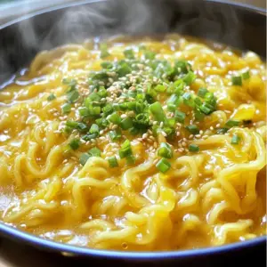 - 2 packs of instant ramen noodles - 2 tablespoons unsalted butter - 2 tablespoons honey - 1 teaspoon garlic powder - 1 teaspoon soy sauce - 1 green onion, finely chopped - 1/2 teaspoon sesame seeds (optional for garnish) - Salt and pepper to taste You can add extra flavors with simple garnishes. Use chopped green onions for freshness. Sesame seeds add a nice crunch. You can also try a lime wedge for a zesty touch. These small additions make your dish look and taste even better. If you run out of something, don't worry! You can swap ingredients easily. Use olive oil instead of butter if needed. Maple syrup works well if you don’t have honey. You can also use fresh garlic instead of garlic powder. If you want a different taste, try tamari instead of soy sauce for a gluten-free option. These swaps still keep the dish tasty and enjoyable. First, grab a medium pot. Fill it with water and bring it to a boil. Once the water bubbles, add the instant ramen noodles. Cook them for 3 to 4 minutes. You want them tender but still a bit firm. This is called al dente. When they're ready, drain the noodles in a colander. Save about 1/4 cup of the cooking water. This water helps later. While your noodles cook, it's time to make the honey butter sauce. Take a small saucepan and put it on low heat. Add 2 tablespoons of unsalted butter and 2 tablespoons of honey. Stir them together as the butter melts. Keep stirring until the mix is smooth. This step is key to blend flavors. Now, add 1 teaspoon of garlic powder and 1 teaspoon of soy sauce. Stir well and let it simmer for one minute. Once done, remove it from the heat. Now comes the fun part. Put the drained noodles back into the pot. Pour the honey butter sauce over the noodles. Use the reserved cooking water to adjust the sauce. You want it saucy but not too runny. Toss the noodles gently to coat them evenly. Taste your dish and add salt and pepper as needed. Remember, the soy sauce adds salt, so be careful. Lastly, serve the honey butter ramen in bowls. Top with chopped green onions and sesame seeds for crunch. Enjoy your quick and tasty meal! To get the right sauce for your Minute Honey Butter Ramen, you can tweak it easily. If your sauce is too thick, add a little of the reserved cooking water. This helps thin it out and makes it coat the noodles better. Start with a tablespoon and mix well. Keep adding until it feels just right. You can make this dish even better with a few simple tricks. Try adding a pinch of chili flakes for heat. If you like a fresh taste, squeeze some lime juice over the noodles before serving. A bit of grated ginger can add a nice kick too. Don’t hesitate to experiment with different toppings like crushed peanuts or fresh herbs. Using the right tools can make cooking easier. A medium pot is perfect for boiling your noodles. You’ll also need a colander to drain them without a mess. For the sauce, a small saucepan works best. Lastly, a good set of tongs can help you mix the noodles and sauce without breaking them. These tools will help you create a delicious dish with ease. {{image_4}} You can make Minute Honey Butter Ramen even better by adding proteins. Chicken is a great choice. Simply cook the chicken first, then add it to the noodles. Tofu is another option. Use firm tofu for the best texture. Cut it into cubes and pan-fry until golden. Then, toss it in with the noodles. Both options add flavor and make this dish more filling. While the honey butter sauce is tasty, you can switch it up. Try adding sriracha for a spicy kick. Mix a tablespoon into the honey butter sauce for heat. You can also use teriyaki sauce. Simply replace the soy sauce with teriyaki. This change gives a sweet and savory twist. Experimenting with sauces lets you find your favorite flavor. The classic instant ramen noodles work well, but there are many choices. You can use udon noodles for a thicker bite. Cook them according to package instructions before adding the sauce. Rice noodles are another option. They are gluten-free and have a nice chew. Cook them in boiling water, then mix them with the honey butter sauce. Choosing different noodles can change the entire dish. Enjoy exploring these options! After enjoying your Minute Honey Butter Ramen, store any leftovers in an airtight container. Let the noodles cool before sealing them. This helps keep their taste fresh. Place the container in the fridge. Use the leftovers within two days for the best flavor. To reheat, add the noodles to a pot over low heat. Add a splash of water to keep them moist. Stir gently until warm. You can also use a microwave. Place the noodles in a bowl with a bit of water. Cover and heat for one minute. Check if they are warm and stir well. Freezing is not ideal for this dish. The texture of the noodles can change when thawed. If you must freeze, place the cooled noodles in a freezer bag. Squeeze out as much air as possible. Use within one month for the best taste. When ready to eat, thaw in the fridge overnight before reheating. Yes, you can use other noodles! Spaghetti, udon, or soba work well too. Just cook them as per their package instructions. Each type brings its own texture and taste. Experiment with your favorites for fun variations. This recipe is not gluten-free as it uses instant ramen noodles. However, you can swap the noodles for gluten-free options, like rice noodles. Always check the label to ensure it fits your diet. Enjoy your dish without worry! To spice up your ramen, add chili flakes or sriracha. A splash of hot sauce during cooking brings heat. You can also toss in sliced jalapeños for extra kick. Adjust the spice level to your taste for a fun twist. This article covered essential ingredients, step-by-step cooking, and helpful tips. You learned how to adjust flavors and use various noodles. We discussed storage and answered common questions about the recipe. In your kitchen, you can create a tasty dish that fits your needs. Experiment with variations and enjoy your cooking adventure. Remember, cooking should be fun and rewarding. Happy cooking!