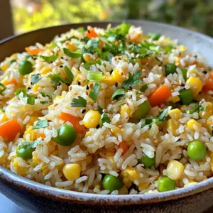 - 3 cups cooked jasmine rice (day-old preferred for optimal texture) - 4 tablespoons unsalted butter - 4 cloves garlic, minced finely - 1 small onion, diced into small pieces - 1 cup mixed vegetables (a colorful mix of diced carrots, peas, and corn) - 3 tablespoons soy sauce (adjust to taste) - 1 teaspoon sesame oil (for a nutty essence) - 1 teaspoon freshly ground black pepper - Salt to taste - 2 green onions, sliced diagonally - Fresh cilantro, coarsely chopped for garnish (optional) You need a few simple ingredients to make this dish shine. Start with jasmine rice. I recommend using day-old rice for the best texture. Fresh rice can be too sticky. Next, butter is key for that rich flavor. Use unsalted butter to control the salt. Garlic packs a punch in this recipe. Use fresh cloves for the best taste. Onions add sweetness and depth. You can use any mixed vegetables you like. Carrots, peas, and corn work well together. For seasoning, soy sauce gives a savory kick. Adjust it to your taste. Sesame oil adds a nice nutty flavor. Black pepper adds warmth. Don't forget salt to bring everything together. For the finishing touch, sprinkle sliced green onions and fresh cilantro on top. They add color and freshness. Enjoy your cooking! - Cook the jasmine rice: Use day-old rice for the best texture. Fresh rice can be too sticky. - Dice the onion: Cut it into small pieces to help it cook quickly. - Chop the vegetables: Use a mix of diced carrots, peas, and corn for color and taste. - Sauté onions and garlic: Heat a large non-stick skillet or wok over medium heat. Add 2 tablespoons of unsalted butter. Let it melt, then add the diced onion. Cook for 2-3 minutes until it becomes translucent. Then, add 4 cloves of minced garlic. Cook for 30 seconds, stirring constantly. - Stir-fry mixed vegetables: Add 1 cup of mixed vegetables to the skillet. Stir-fry for 3-4 minutes until they are tender but still colorful. - Fry the rice and combine ingredients: Push the vegetable mixture to one side of the skillet. Add the remaining 2 tablespoons of butter to the empty side. Let it melt, then add 3 cups of cooked jasmine rice. Fry the rice for 2-3 minutes without stirring. This gives it a crispy texture. Mix everything together well. - Add seasoning and garnish: Drizzle 3 tablespoons of soy sauce and 1 teaspoon of sesame oil over the rice. Add 1 teaspoon of ground black pepper and salt to taste. Stir well to combine everything. - Serve beautifully: Spoon the fried rice into a bowl or platter. Garnish with sliced green onions and fresh cilantro. A drizzle of sesame oil adds a tasty finishing touch. Enjoy your meal! Using day-old rice is key. Fresh rice has too much moisture. Day-old rice is drier and easier to fry. It helps create that nice, crispy texture. When frying, spread the rice evenly in the pan. Let it sit without stirring for a few minutes. This step gives your rice a golden brown crust. For garlic and onions, heat your pan well. A hot pan helps to release their flavors. Start with the onions; they take longer to cook. Sauté them until they turn clear. Then, add garlic but watch it closely. It cooks quickly and can burn fast. For veggies, keep them colorful. Stir-fry them until they’re bright and tender. This keeps the nutrients intact and makes your dish pop. Soy sauce can be adjusted to your taste. If you like it saltier, add more. But, start with a small amount. You can always add more later. For extra flavor, consider garnishes. Fresh cilantro adds a nice touch. Green onions also bring brightness to the dish. A drizzle of sesame oil before serving gives a nutty finish. Enjoy experimenting with flavors! {{image_4}} You can make your garlic butter fried rice more filling by adding protein. Chicken, shrimp, or tofu all work great. - Chicken: Cook diced chicken in the skillet first until golden. - Shrimp: Add shrimp after the garlic and onion, cooking until they turn pink. - Tofu: Cube firm tofu and sauté it with the mixed vegetables. Cooking meat with vegetables adds flavor and texture. This makes the dish hearty and satisfying. Changing up the veggies keeps your dish fresh and exciting. Use colorful options like bell peppers, broccoli, or snap peas. - Bell Peppers: These add a sweet crunch and bright color. - Broccoli: This veggie gives a great bite and adds nutrients. - Snap Peas: Their sweetness and crispness enhance the dish. Seasonal vegetables are also a great choice. Use what’s fresh to add variety and flavor. If you want to change the taste, try adding different spices or herbs. A pinch of red pepper flakes gives a nice kick. - Cilantro: Fresh cilantro can add a burst of flavor. - Green Onions: Use them as a topping for a fresh touch. You can also swap sauces for a unique flavor profile. Try teriyaki sauce or hoisin sauce for something different. This lets you personalize your fried rice based on what you love! To store leftover fried rice, place it in an airtight container. This keeps it fresh for the next meal. Let the rice cool first to avoid extra moisture. Always use it within three to four days. For reheating, use a skillet over medium heat. Add a splash of water or broth to help it steam. Stir occasionally for even heating. You can also use a microwave. Cover the rice to keep it moist and heat it in short bursts. Freezing portions is a great way to save fried rice. Divide it into single servings before storing. Use freezer-safe containers or bags. Make sure to remove as much air as possible. This helps prevent freezer burn. To defrost, place the container in the fridge overnight. If you're in a hurry, you can use the microwave. Set it to defrost mode and stir often. Fried rice lasts about three to four days in the fridge. If frozen, it can last up to three months. Make sure to label your containers with the date. This way, you know when to use it by. The best rice for fried rice is jasmine rice. It has a soft and fragrant texture. Day-old rice works best because it dries out slightly. This helps the rice fry well. Other rice types, like basmati or long-grain, can work too. However, they may not give the same taste. Jasmine rice keeps its shape and absorbs flavors nicely. Yes, you can make garlic butter fried rice ahead of time. Prepare the rice and store it in an airtight container. Keep it in the fridge for up to 3 days. When you are ready to eat, reheat it on the stove or in the microwave. If you plan to freeze it, use a freezer-safe container. It can last for about 2 months in the freezer. You can easily make garlic butter fried rice vegetarian. Replace butter with plant-based butter or oil. This keeps the taste rich without using animal products. You can also add more vegetables like bell peppers or broccoli. Tofu is a great protein addition too. It gives the dish a nice texture and flavor. Garlic butter fried rice pairs well with many dishes. Try serving it with stir-fried vegetables or grilled chicken. It also goes well with dumplings or spring rolls. If you want a fresh side, a salad with light dressing is nice. For a bit of spice, add some chili sauce or pickled veggies. Garlic butter fried rice is a simple, tasty dish you can make at home. We covered the main ingredients, including jasmine rice and vegetables. You learned step-by-step cooking methods to achieve the perfect fried rice. Plus, I shared tips for enhancing flavor and how to store leftovers. Experiment with different proteins and vegetables to make it yours. Enjoy this dish as a quick meal or a tasty side. Dive in, and let your kitchen creations shine!