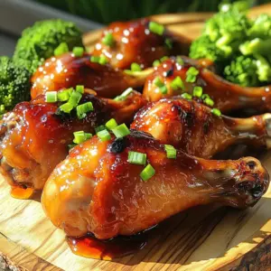 - 8 chicken drumsticks - 1/2 cup pure maple syrup - 1/4 cup soy sauce (or coconut aminos for gluten-free) - 2 tablespoons apple cider vinegar - 2 cloves garlic, minced - 1 teaspoon ground ginger - 1 teaspoon smoked paprika - 1/2 teaspoon black pepper - 1/2 teaspoon salt - 1 tablespoon cornstarch (optional, for thickening) - 2 tablespoons chopped green onions (for garnish) These main ingredients create a sweet and savory flavor profile. The maple syrup adds sweetness, while the soy sauce gives depth. Garlic and ginger help boost the taste. Smoked paprika adds a nice touch of warmth. - Red pepper flakes (for heat) - Honey (for extra sweetness) - Fresh herbs like thyme or rosemary (for added aroma) Feel free to mix in these optional ingredients. Red pepper flakes will add a kick, while honey will enhance sweetness. Fresh herbs can elevate the dish's scent and flavor. - Use coconut aminos instead of soy sauce for gluten-free. - Swap chicken drumsticks for thighs or breasts if preferred. - For a lower sugar option, use a sugar substitute that measures like sugar. These substitutes help cater to dietary needs without losing flavor. Coconut aminos are a great gluten-free choice. Chicken thighs or breasts can also work well in this recipe. To make the maple glaze, start with a medium bowl. Add 1/2 cup of pure maple syrup. Next, pour in 1/4 cup of soy sauce. If you want a gluten-free dish, use coconut aminos instead. Then, add 2 tablespoons of apple cider vinegar. Mince 2 cloves of garlic and add them to the bowl. Sprinkle in 1 teaspoon of ground ginger and 1 teaspoon of smoked paprika. Finish with 1/2 teaspoon of black pepper and 1/2 teaspoon of salt. Whisk everything together until it blends well. This glaze gives your chicken a sweet and savory taste. You have two options when cooking this dish: low heat or high heat. If you choose low heat, let it cook for 4 to 6 hours. This method makes the chicken extra tender. If you are short on time, set it to high heat for 2 to 3 hours. Regardless of the method, always check the chicken's internal temperature. It should reach at least 165°F (75°C) to be safe to eat. To ensure your chicken drumsticks are juicy, coat each piece well with the maple glaze. This helps lock in moisture. Do not lift the lid during cooking. This keeps the heat in and helps the chicken cook evenly. If you want a thicker glaze, mix 1 tablespoon of cornstarch with 1 tablespoon of cold water. Add this mixture to the slow cooker in the last 30 minutes. This trick gives you a rich glaze that clings nicely to the chicken. Finally, serve the drumsticks on a platter and drizzle any extra glaze on top for added flavor and shine. To get the perfect glaze, you need to whisk well. Mix the maple syrup, soy sauce, and other ingredients until smooth. If you want a thicker glaze, use cornstarch. Make a slurry by mixing cornstarch with cold water. Add this to the slow cooker near the end of cooking. Stir gently to blend it in. This will give your glaze a nice, thick texture. When serving, place the drumsticks on a large platter. Pour any remaining glaze over them for extra flavor. Add a sprinkle of green onions for color. You can also use fresh herbs like parsley or thyme. These touches make the dish look fancy and inviting. For a pop of color, serve with bright green veggies or fluffy rice. These chicken drumsticks pair well with many sides. Try steamed broccoli, garlic mashed potatoes, or a fresh salad. For drinks, consider iced tea, lemonade, or a light white wine. Each of these options enhances the meal and complements the sweet glaze. Enjoy experimenting with different sides and drinks to find your favorite combinations! {{image_4}} You can swap maple syrup with honey or agave nectar. Both work well and add sweetness. Each sweetener gives a different taste. Honey adds a floral note, while agave is milder. You can also try brown sugar mixed with water. This mix can mimic the thickness and flavor of maple syrup. Change the spice mix to fit your taste. For a sweet heat, add cayenne pepper or chili powder. If you like a fresh taste, consider lemon zest or fresh herbs. Experimenting with different spices can make the dish unique. You may also try adding cumin for a warm, earthy flavor. Each spice can change the whole vibe of your meal. While drumsticks are great, other chicken cuts can also shine. Chicken thighs are juicy and flavorful, making them an excellent choice. You can also use chicken wings for a fun appetizer. Breasts can work too, but they need careful cooking to stay moist. No matter the cut, adjust the cooking time accordingly for the best results. To keep your maple glazed chicken drumsticks fresh, let them cool first. Place them in an airtight container. Make sure the lid is tight to keep out air. Store them in the fridge for up to four days. This way, you can enjoy the sweet taste later. When you are ready to eat the leftovers, use the oven or microwave. For the oven, preheat it to 350°F (175°C). Place the drumsticks on a baking sheet. Warm them for about 15-20 minutes. If using the microwave, heat them for 1-2 minutes, checking often. This keeps the chicken juicy and tasty. If you want to keep the drumsticks longer, freezing is a good option. Wrap them tightly in plastic wrap. Then, place them in a freezer bag. Be sure to remove as much air as possible. They can stay in the freezer for up to three months. When you are ready to eat, thaw them overnight in the fridge before reheating. Yes, you can use frozen chicken drumsticks. Just be aware that cooking time will increase. When using frozen chicken, cook on high heat for about 3 to 4 hours. Always check the internal temperature to ensure it reaches 165°F (75°C). You can tell the chicken is cooked when it reaches an internal temperature of 165°F (75°C). Use a meat thermometer inserted into the thickest part of the drumstick. The meat should be tender and juices should run clear, not pink. Yes, you can make this dish in an Instant Pot. Cook the drumsticks with the maple glaze on high pressure for about 10 to 12 minutes. Make sure to use the natural release method for best results. This will keep your chicken moist and flavorful. If the glaze is too sweet, add a splash of vinegar or a little soy sauce. Both will help balance the sweetness. You can also mix in some spices like black pepper or smoked paprika for an extra kick. Absolutely! Adding vegetables like carrots or potatoes can enhance your dish. Just chop them into even pieces and place them in the slow cooker with the chicken. They will absorb the delicious glaze and add more flavor to your meal. You now have all the tools to make maple glazed chicken drumsticks. We covered the main ingredients, different cooking methods, and tips for perfecting the glaze. Remember to customize the recipe with optional ingredients that fit your taste. If you have leftovers, store them right for the best flavor later. With this guide, you can impress family and friends with a meal that’s juicy and sweet. Enjoy experimenting, and don’t hesitate to try new flavors!