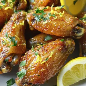 - 2 pounds chicken wings - 1 tablespoon olive oil - 1 tablespoon lemon pepper seasoning - 1 teaspoon garlic powder - Sea salt, to taste - Zest of 1 medium lemon - Fresh parsley, finely chopped - Lemon wedges (optional) The first step to making these wings is gathering fresh ingredients. Start with the chicken wings. Choose high-quality wings. They should be trimmed and patted dry. This helps them get crispy. Next, you need olive oil. It adds moisture and helps the seasonings stick. Lemon pepper seasoning comes next. This mix gives the wings a bright, zesty flavor. Garlic powder adds a nice depth to the taste. Don’t forget sea salt. It enhances all the flavors in the wings. The zest from a lemon adds a citrus kick. Fresh parsley serves as a garnish. It adds color and freshness. Lastly, lemon wedges are optional but great for serving. They give an extra burst of lemon flavor. With these ingredients, you are set to create a dish that is both crispy and flavorful. - Coating with Olive Oil Start with 2 pounds of chicken wings. Place them in a big bowl. Drizzle 1 tablespoon of olive oil over the wings. Toss them well so every wing gets coated. This helps the seasonings stick. - Adding Seasonings Now, add 1 tablespoon of lemon pepper seasoning, 1 teaspoon of garlic powder, and sea salt to taste. Don’t forget the zest of 1 medium lemon! Toss again until the wings are evenly coated. This mix gives them great flavor. - Preheating the Air Fryer Next, preheat your air fryer to 400°F (200°C). Let it heat for about 5 minutes. This step is key for crispy wings. - Arranging Wings in the Air Fryer Take your seasoned wings and place them in the air fryer basket. Make sure they are in a single layer. Leave space between each wing for air to flow. If you have too many, cook them in batches. - Cooking Temperature and Time Cook the wings at 400°F (200°C) for 25 to 30 minutes. Shake the basket halfway through. This helps them cook evenly. They are done when golden brown and crispy. - Cooling the Wings Once the wings are cooked, take them out of the air fryer. Let them cool for a few minutes. This helps them settle and keeps them crispy. - Garnishing and Serving Suggestions Serve the wings hot. Sprinkle fresh parsley on top for color. You can add lemon wedges on the side for a zesty squeeze. Enjoy your crispy, flavorful treat! To make your wings crispy, start by drying them well. Pat them dry with paper towels before cooking. This step removes moisture, which helps the wings crisp up. Next, use the right air frying techniques. Preheat your air fryer to 400°F (200°C) for five minutes. This ensures the wings cook evenly. Arrange the wings in a single layer in the basket. Leave space around each wing for the hot air to circulate. Cooking in batches, if needed, keeps them crispy. Serve your lemon pepper wings with delicious dipping sauces. Ranch, blue cheese, or a spicy sriracha sauce work well. Each dip adds a fun twist to the flavors. Pair these wings with side dishes too. Fresh veggie sticks or a light salad can balance the meal. You can also serve them with crispy fries for a classic combo. If you have leftover wings, store them properly. Place them in an airtight container. Refrigerate and eat them within three days for best taste. When you’re ready to enjoy them again, reheating is key. Use your air fryer for the best results. Heat them at 375°F (190°C) for about 5-7 minutes. This keeps them crispy and warm. {{image_4}} You can spice up your wings in fun ways. Try making spicy lemon pepper wings. Just add cayenne pepper or hot sauce to your seasonings. This will give your wings a nice kick. Another option is to use herbal seasonings. Consider using a mix of Italian herbs. Oregano, thyme, and rosemary work well. This twist makes the wings taste fresh and different. You do not need to stick only to chicken wings. Try using air fryer lemon pepper cauliflower for a tasty veggie option. Just cut the cauliflower into bite-sized pieces. Toss them in olive oil and lemon pepper seasoning. Cook them the same way as the wings. You can also use turkey wings. They are larger and pack a punch. Just make sure to adjust the cooking time. Cook them a bit longer until they are juicy and crispy. When cooking for many people, scaling the recipe is easy. Just double or triple the ingredients. You can cook in batches if your air fryer is small. This way, every batch will be just as tasty. If you have a larger air fryer, you can fit more wings at once. Make sure they are in a single layer. This helps them cook evenly and stay crispy. Enjoy your gathering with these delicious lemon pepper wings! - Refrigeration Tips: Let the wings cool down before storing. Place them in an airtight container. Store in the fridge for up to three days. - Freezing Instructions: For longer storage, freeze the wings. Spread them out on a baking sheet first. Once frozen, transfer them to a freezer bag. They can last up to three months. - Best Practices for Freshness: Always check for signs of spoilage. Look for off smells or changes in texture. Consume or freeze wings within a few days for best taste. - Air Fryer Reheating Tips: Preheat your air fryer to 350°F (175°C). Place the wings in a single layer. Heat for about 5 to 7 minutes. This keeps them crispy. - Oven Reheating Guide: Preheat your oven to 375°F (190°C). Spread wings on a baking sheet. Bake for 10 to 15 minutes. This method helps restore their crunchiness. Yes, you can cook frozen chicken wings in the air fryer. They may take longer to cook. Start by adding about 10 extra minutes to the cooking time. Always check their internal temperature. It should reach 165°F (74°C) for safety. To check if the wings are fully cooked, use a meat thermometer. Insert it into the thickest part of the wing. If it reads 165°F (74°C), they are done. The wings should also look golden brown and crispy. If you don’t have lemon pepper seasoning, you can make your own. Mix lemon zest with black pepper, garlic powder, and a bit of salt. You can also use a dash of paprika for added flavor. Wings can end up soggy for a few reasons. Make sure to dry them well before cooking. Too much oil can also cause sogginess. Finally, avoid overcrowding the air fryer. Give the wings space to crisp up nicely. In this post, we covered making crispy lemon pepper chicken wings in an air fryer. We shared the must-have ingredients and provided detailed steps from preparation to cooking and serving. You learned tips for maximum crispiness and various seasoning options. Enjoy experimenting with these methods and flavors. Cooking can be easy and fun! Your family and friends will love your tasty wings. Keep trying new ideas and enjoy every bite!