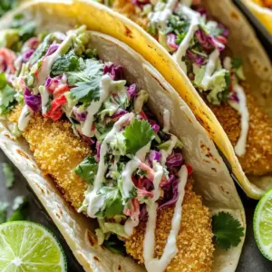 - 1 lb white fish fillets (cod or tilapia) - Seasonings: Salt, pepper, paprika, garlic powder, cayenne pepper - 2 tablespoons olive oil - 1 cup panko breadcrumbs - Slaw vegetables: 1 cup green cabbage, 1/2 cup red cabbage, 1/4 cup fresh cilantro - Dressing ingredients: 1/4 cup sour cream, 1 tablespoon lime juice, 1 teaspoon honey or agave syrup - 8 small corn tortillas - Optional garnishes: lime wedges, additional cilantro When I make air fryer fish tacos, I love to focus on fresh, simple ingredients. To start, you need one pound of white fish fillets. Cod or tilapia works great. I always season the fish with salt, pepper, paprika, garlic powder, and a little cayenne for a kick. Next, I use two tablespoons of olive oil to coat the fish. This oil helps the breadcrumbs stick and gives a nice crisp when cooking. For the slaw, I like a mix of colors and flavors. You will need one cup of finely shredded green cabbage and half a cup of finely shredded red cabbage. A quarter cup of chopped fresh cilantro adds a burst of freshness. For the dressing, combine a quarter cup of sour cream, one tablespoon of lime juice, and one teaspoon of honey or agave syrup. This creamy dressing ties the slaw together perfectly. Finally, you need eight small corn tortillas. These are the perfect size for holding all the tasty fillings. If you want to garnish your tacos, add lime wedges and extra cilantro for a fresh touch. First, I dry the fish fillets with paper towels. This step helps the coating stick better. Then, I sprinkle salt and pepper on both sides for flavor. Next, I mix panko breadcrumbs with paprika, garlic powder, and cayenne in a shallow dish. I take each fillet and brush it with olive oil. Finally, I press the fillets into the breadcrumb mix to coat all sides. I preheat my air fryer to 400°F (200°C). I lay the coated fish fillets in a single layer in the basket. If my air fryer is small, I may need to cook in batches. I set the timer for 10 to 12 minutes. Halfway through, I flip the fish to ensure even cooking. The fish should be golden brown and flaky when done. In a large bowl, I mix finely shredded green and red cabbage with chopped cilantro. In another small bowl, I whisk sour cream, lime juice, and honey until smooth. I pour the dressing over the cabbage mix and toss it well. This creates a fresh and crunchy slaw that pairs perfectly with the fish. While the fish cooks, I heat a skillet over medium heat. I warm each corn tortilla for about 30 seconds on each side. This step makes the tortillas soft and easy to fold. Once the fish is ready, I break it into bite-sized pieces. I take a warmed tortilla and place some fish in the center. Then, I top it with the crunchy slaw. To get that perfect crispy fish, you need to dry the fillets well. Use paper towels to pat them dry. This helps the coating stick better. After drying, season both sides with salt and pepper. Then, coat the fish in olive oil and press it into the breadcrumb mix. Make sure to coat every side evenly. For air frying, set your machine to 400°F (200°C). This high heat cooks the fish quickly, giving it a golden brown color. Cook for about 10-12 minutes. Flip the fish halfway through to ensure even cooking. You can add fun ingredients to your slaw. Try adding shredded carrots or sliced radishes for extra color and crunch. They add a nice texture too. If you want a different dressing, Greek yogurt works well instead of sour cream. It adds creaminess with fewer calories. Corn tortillas are classic, but you can also use flour tortillas if you prefer. For a lighter option, try lettuce wraps. They are fresh and low-carb. To soften your tortillas, heat them in a dry skillet. Warm each side for about 30 seconds until they are pliable. This makes them easy to fold without breaking. {{image_4}} To keep your leftover fish tacos fresh, place them in an airtight container. Be sure to store them in the fridge. They will be good for up to two days. If you want to freeze them, wrap each taco tightly in plastic wrap and store them in a freezer bag. They can last about three months in the freezer. When you're ready to eat them, reheat in the air fryer for about 5 minutes at 350°F. This keeps the fish crispy. You can also use a skillet on medium heat. Just be careful not to overcook, or they will become dry. For leftover slaw, transfer it to a clean, airtight container. Store it in the fridge for up to three days. If you notice any wilted cabbage or off-smells, it's time to toss it out. To keep your slaw crisp, store the dressing separately. When you're ready to eat, mix the dressing with the slaw. This method helps maintain freshness and crunch. To make your fish tacos shine, focus on how you arrange them. Use a colorful platter. Place the tacos in a line or a circle. Add lime wedges and fresh cilantro between the tacos. This makes it look fun and inviting. You can also serve a small bowl of extra slaw and sauce on the side. Guests will love adding more to their tacos. For side dishes, consider options that balance flavors. Here are a few ideas: - Black beans: Serve them warm for extra protein. - Mexican rice: This adds a nice touch of flavor. - Grilled corn: A sweet and crunchy side that pairs well. Beverages can enhance your dining experience. I recommend pairing your tacos with: - Light beers: A crisp lager complements the fish well. - Margaritas: A classic choice, especially with lime. - Mocktails: A refreshing lime soda or a fruit spritzer works great too. Seasonal drinks can also enhance your meal. In the summer, try a cool fruit-infused water. In the colder months, a warm spiced cider can be comforting. These drinks make your fish taco meal even more enjoyable. Cook fish tacos in the air fryer for 10-12 minutes at 400°F (200°C). Flip the fish halfway through. This helps it cook evenly and become golden brown. The fish should be flaky when done. Use a fork to check if it flakes easily. Yes, you can use frozen fish fillets. Just thaw them first. Pat them dry with paper towels. This helps the coating stick better. Ensure the fillets are fully thawed for even cooking. You can use regular breadcrumbs if you don’t have panko. Crushed crackers work well too. Cornmeal can add a nice crunch, too. Just remember, panko gives a lighter texture, so adjust cooking time if needed. To make this recipe gluten-free, use gluten-free breadcrumbs. Check the tortillas for gluten-free options. Corn tortillas are usually safe. Also, ensure your seasonings are gluten-free. You can add many toppings to your fish tacos. Try avocado slices for creaminess. Fresh salsa adds a nice kick. Pickled jalapeños give extra heat. Chopped green onions and lime wedges can enhance flavor too! In this article, we covered how to make delicious fish tacos from scratch. We discussed each ingredient, from the fish to the slaw and tortillas. You learned how to prepare, cook, and assemble these tasty tacos step-by-step. Remember, with crispy fish and vibrant slaw, you create a perfect meal. Enjoy experimenting with flavors and serving options. Keep those tips in mind for the best results. Happy cooking!