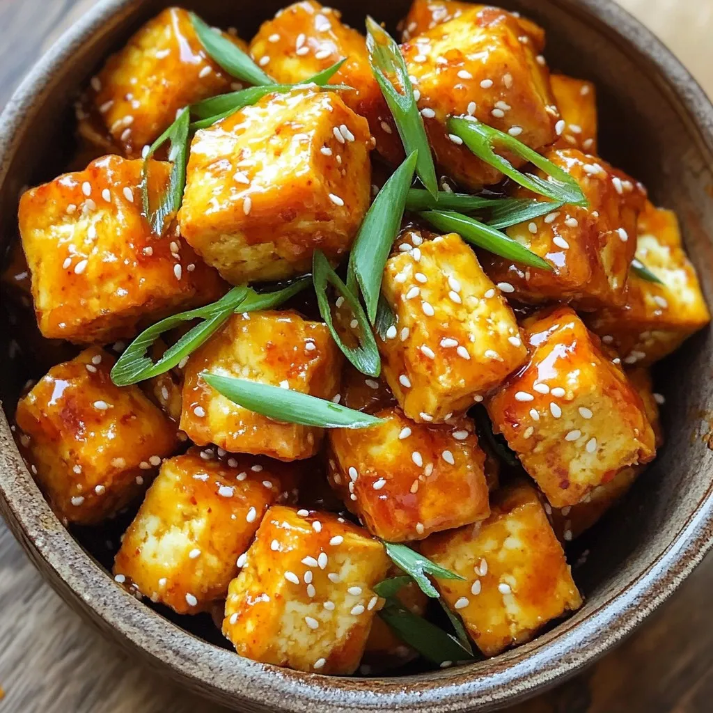 Air Fryer Crispy Tofu with Sweet Chili Delight