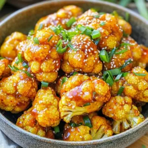 - 1 medium head of cauliflower, cut into bite-sized florets - 3 tablespoons sweet chili sauce - 2 tablespoons cornstarch - 1 tablespoon olive oil - 1 teaspoon garlic powder - 1 teaspoon onion powder - Salt and black pepper to taste - Chopped green onions and sesame seeds for garnish If you want to change things up, here are some ideas. You can use any hot sauce instead of sweet chili sauce for heat. Arrowroot powder works well in place of cornstarch for crunch. Instead of olive oil, try avocado oil or melted coconut oil. If you like garlic, you can use fresh minced garlic instead of garlic powder. Cauliflower is a super food! It is low in calories and high in fiber. It has vitamins C and K, which help your immune system and bone health. The veggie also contains antioxidants, which protect your cells. Eating cauliflower can help you feel full and satisfied, making it great for your diet. Plus, it is versatile and can fit into many meals! Start by rinsing the cauliflower under cold water. This step cleans the florets. Next, cut the cauliflower into bite-sized pieces. Uniform sizes help it cook evenly. After cutting, pat the florets dry with a clean towel. Removing moisture is key for crispiness. In a large bowl, mix the sweet chili sauce with olive oil. Add garlic powder, onion powder, and a pinch of salt and pepper. Stir well until all ingredients blend into a smooth sauce. This sauce adds flavor and a touch of sweetness to the cauliflower. Now, add the cauliflower florets to your bowl with sauce. Use a spatula to mix gently. Ensure all florets are coated in the sauce. Next, sprinkle the cornstarch over the cauliflower. Toss the florets again to coat them fully. This step helps create a crispy crust. Preheat your air fryer to 400°F (200°C). Once hot, place the coated florets in the basket. Arrange them in a single layer for even cooking. Air fry for 12-15 minutes. Shake the basket halfway through to promote browning. Keep a close eye on the cauliflower as it cooks. When the cauliflower turns golden-brown and crispy, it’s ready! Remove it from the air fryer and place it in a serving bowl. Garnish with chopped green onions and a sprinkle of sesame seeds. This adds color and extra crunch, making the dish even more appealing. To get that perfect crunch, start with dry cauliflower. After cutting it into florets, pat them dry with a towel. Moisture can ruin your crispiness. When you coat the florets with cornstarch, make sure each piece gets a good dusting. This step is key for that golden crunch. Air fry at 400°F for 12-15 minutes. Shake the basket halfway through to ensure even cooking. If you want to kick up the flavor, try adding more spices. A dash of cayenne pepper gives heat. You can also mix in some chili flakes for added texture. For a deeper taste, try using smoked garlic powder instead of regular garlic powder. This adds a nice smoky flavor that pairs well with the sweet chili sauce. One common mistake is overcrowding the air fryer. If you pack too many florets in, they won’t cook evenly. Always keep them in a single layer. Another mistake is not shaking the basket. This step is crucial for even browning. Lastly, don’t skip the resting time after cooking. Letting the cauliflower sit for a few minutes helps keep it crispy. {{image_4}} To add a kick to your dish, use spicy sweet chili sauce. You can also mix in red pepper flakes. Adjust the amount based on your heat preference. If you enjoy heat, this twist will excite your taste buds! For a vegan version, check the sweet chili sauce label. Many brands offer vegan choices. This way, you keep the flavor while making it plant-based. Pair it with your favorite vegan dipping sauce for a fun twist. To make this recipe gluten-free, choose a gluten-free sweet chili sauce. Many brands offer this option. Also, be sure to check the cornstarch label; most are naturally gluten-free. Enjoy this tasty dish without any worries! You can keep leftover Air Fryer Sweet Chili Cauliflower in the fridge. Place it in an airtight container. It stays fresh for about 3 days. Before serving, check for any signs of spoilage. If it looks or smells off, toss it out. To freeze this dish, let it cool down first. Spread the cauliflower in a single layer on a baking sheet. Freeze it for about an hour, and then transfer it to a freezer-safe bag. Remove as much air as possible. This way, it keeps well for up to 3 months. When you're ready to eat, reheat the cauliflower in the air fryer. Preheat it to 350°F (175°C). Heat for about 5-8 minutes until it’s hot and crispy again. You can also use a microwave, but it won’t be as crunchy. If you prefer, toss it with a bit of olive oil for added flavor. Yes, you can use frozen cauliflower. Just remember to thaw it first. Drain any extra water. This helps it get crispy when you air fry it. Frozen florets may cook faster. Check them after 10 minutes to avoid overcooking. To add heat, try mixing in some red pepper flakes. You can also use a spicier sweet chili sauce. Another option is to add a dash of hot sauce to the sauce mixture. Adjust the spice to match your taste. Experiment until you find your perfect level of heat. Air Fryer Sweet Chili Cauliflower pairs well with many dishes. Serve it as a side with grilled chicken or fish. It also makes a fun appetizer. You can add it to tacos for a crunchy twist. Enjoy it alongside rice or noodles for a complete meal. This post covered how to make Air Fryer Sweet Chili Cauliflower. We looked at the ingredients, including healthy substitutes. I shared steps for preparation and cooking, ensuring a crispy texture. You found tips to enhance flavor and avoid common mistakes. In conclusion, this recipe is simple and flexible. Enjoy experimenting with variations and serving options. Try storing leftovers for future meals. I hope you feel inspired to cook this healthy dish!