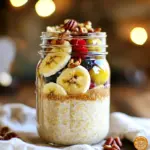 To make tasty Maple Brown Sugar Overnight Oats, gather these simple ingredients: - 1 cup rolled oats - 2 cups milk (dairy or plant-based) - 1/4 cup pure maple syrup - 1/4 cup packed brown sugar - 1/2 teaspoon vanilla extract - 1/2 teaspoon ground cinnamon - A pinch of salt - 1/2 cup Greek yogurt (optional) - 1/2 cup chopped nuts (try pecans, walnuts, or your favorite nut) - Fresh fruit for topping (like sliced bananas, mixed berries, or diced apples) These ingredients work together to create a creamy, sweet, and satisfying breakfast. The rolled oats form the base, while the maple syrup and brown sugar add the perfect sweetness. The milk makes everything smooth, and Greek yogurt gives it a rich texture if you choose to add it. Top with fresh fruit and nuts for extra flavor and crunch. Start by taking a large mixing bowl. Add 1 cup of rolled oats and a pinch of salt. Stir gently to mix the oats and salt. This step helps to enhance the flavor of the oats. In a separate bowl, pour in 2 cups of milk. You can use dairy or your favorite plant-based milk. Next, add 1/4 cup of pure maple syrup, 1/4 cup of packed brown sugar, 1/2 teaspoon of vanilla extract, and 1/2 teaspoon of ground cinnamon. Whisk all these ingredients together until the brown sugar dissolves. Now, pour the wet mix over the oats. Use a spoon or spatula to stir the mixture thoroughly. Make sure all the oats are coated well. If you want creaminess, fold in 1/2 cup of Greek yogurt. This step is optional but adds great texture. Divide the mixture into mason jars or airtight containers. Seal them tightly. Place the jars in the refrigerator. Let them chill overnight or for at least 4 hours. This allows the oats to soak up the flavors and become soft. When you're ready to eat, take the oats out of the fridge. Stir them well. If they seem too thick, add a splash of milk to adjust the texture. Top with fresh fruit like sliced bananas or mixed berries. You can also sprinkle some chopped nuts on top for crunch. Enjoy your tasty breakfast! To get the right thickness for your overnight oats, use rolled oats. They soak up liquid well. If you like your oats thicker, add less milk. For creamier oats, mix in Greek yogurt. This adds a rich texture. You can also adjust the soaking time. Let them sit longer for a thicker result. Not everyone likes the same sweetness. Start with 1/4 cup of maple syrup and brown sugar. Taste it after mixing. If you want it sweeter, add more syrup or sugar. You can always drizzle extra syrup on top before serving. This lets you control the flavor. Serve your oats in mason jars for a fun look. Layer your fresh fruit on top for color. Consider adding nuts for crunch. A sprig of mint can make it fancy. This small touch can elevate the meal. Enjoy how beautiful it looks as much as how it tastes! {{image_4}} If you have a nut allergy, no worries! You can easily skip the nuts in this recipe. Instead, try adding seeds like chia or sunflower seeds for a crunchy texture. These seeds pack a nutritious punch and won't compromise the flavor. You can also use extra fruit for that added bite and sweetness. Want to change things up? You can add cocoa powder for a chocolatey twist. Just mix in a tablespoon or two for a rich flavor. If you need an extra boost, add protein powder. It blends well and keeps you full. Nut butters like almond or sunflower butter can add creaminess and a lovely taste. Just a spoonful will do the trick! You can make your oats exciting by using seasonal fruits. In summer, add fresh berries like strawberries or blueberries. In fall, diced apples and a sprinkle of nutmeg add warmth. During winter, try raisins or dried figs. Each season brings its flavors, so feel free to get creative! To keep your overnight oats fresh, use airtight containers. Mason jars work well and are fun to serve in. Make sure to seal them tightly after filling. This prevents air from getting in and keeps them tasty. You can store your oats in the fridge for up to five days. This allows you to prep several servings at once. Just remember, the longer they sit, the softer they become. So, plan to eat them within that time for the best texture. If you want warm oats, simply heat them in the microwave. Start with 30 seconds and stir. If they’re too thick, add a splash of milk to loosen them. Enjoy them warm or cold, depending on your mood! Yes, you can use instant oats. They cook faster and soak up liquid quickly. However, they may turn out a bit mushy. Rolled oats keep a nice texture and chewiness. If you prefer a creamier option, instant oats work fine. Just reduce the soaking time. This recipe is not gluten-free as it uses rolled oats, which can contain gluten. To make it gluten-free, look for certified gluten-free oats. These oats are processed in a way that avoids gluten cross-contamination. Always check labels to be sure. Yes, you can easily make this recipe vegan. To replace dairy milk, use almond, soy, or oat milk. For the Greek yogurt, use coconut yogurt or any plant-based yogurt. This keeps the creaminess while making it vegan-friendly. You can boost the nutrition by adding toppings. Consider chia seeds, flaxseeds, or protein powder. Fresh fruit adds vitamins, and nuts add healthy fats. You can also add a spoonful of nut butter for extra protein and flavor. This article provided a clear guide on making overnight oats. You learned about the ingredients, mixing methods, and chilling times. We discussed tips for texture, sweetness, and serving style. You can also explore fun variations based on your taste and needs. Remember, personalized storage and reheating tips keep your oats fresh and tasty. Overall, overnight oats offer a flexible and healthy meal option to enjoy each day. Embrace your creativity and make this recipe your own!