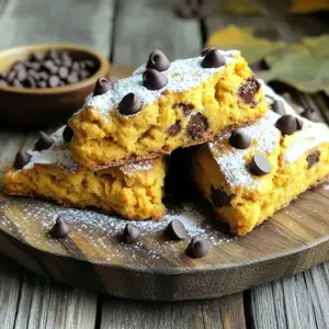 Creating Chocolate Chip Pumpkin Scones requires a few key ingredients. Here’s what you need: - 2 cups all-purpose flour - 1/2 cup brown sugar, packed - 1 tablespoon baking powder - 1/2 teaspoon baking soda - 1/2 teaspoon salt - 1 teaspoon ground cinnamon - 1/2 teaspoon ground nutmeg - 1/4 teaspoon ground ginger - 1/2 cup unsalted butter, cold and cubed - 1/2 cup pumpkin puree - 1/4 cup heavy cream - 1/2 teaspoon vanilla extract - 1/2 cup semi-sweet chocolate chips - Optional: 1 egg for egg wash Each element plays a role. The all-purpose flour provides structure. The brown sugar adds sweetness and moisture. Baking powder and baking soda help the scones rise. The spices give that warm, cozy fall flavor. Butter adds richness and helps create a flaky texture. Pumpkin puree brings moisture and a lovely color. Heavy cream adds fat, making the scones tender. Vanilla extract enhances flavor, while chocolate chips give sweetness and a delightful contrast. If you want a shiny finish, use the optional egg wash. It makes the scones look beautiful and appetizing. Gather these ingredients, and you are ready to make a delicious fall treat! First, set your oven to 400°F (200°C). This hot temperature helps the scones rise well. Line a baking sheet with parchment paper for easy cleanup later. In a large bowl, whisk together the flour, brown sugar, baking powder, baking soda, salt, and spices. Whisking is important; it blends all the dry ingredients evenly. Set this mixture aside to keep it ready for the next steps. Now, take the cold, cubed butter and add it to the dry mixture. Use your fingers or a pastry cutter to blend it in. You want the mix to look like coarse crumbs. Leave some pea-sized pieces of butter; they add flakiness. In a separate bowl, mix pumpkin puree, heavy cream, and vanilla extract. Stir until it is smooth and creamy. This mix brings moisture and taste to the scones, so make sure it is well combined. Gently pour the pumpkin mix into the dry ingredients. Use a spatula or wooden spoon to mix until just combined. Avoid overmixing to keep the scones tender. Then, fold in the chocolate chips carefully. Move the dough onto a lightly floured surface. Knead it gently two or three times to form a ball. Pat it down into a circle that is about 1 inch thick. With a sharp knife or pizza cutter, slice the dough into 8 wedges. Place each wedge on the prepared baking sheet, leaving space between them. For a shiny top, brush each scone with a beaten egg, if you like. Put the baking sheet in your hot oven and bake for 15 to 20 minutes. They are ready when they turn golden brown. You can check doneness with a toothpick; it should come out clean from the center. After baking, let the scones cool on the baking sheet for a few minutes. Then, move them to a wire rack to cool completely. Serve them warm or at room temperature for a delightful treat. - Avoiding overmixing: Mix the dough just until combined. Too much mixing makes scones tough. - Texture tips: Aim for a crumbly texture. You want some small pieces of butter to remain. - Gluten-free options: Swap all-purpose flour for a gluten-free blend. Look for one that includes xanthan gum for best results. - Vegan alternatives: Use coconut oil instead of butter and almond milk in place of heavy cream. - How to serve scones: Serve warm on a decorative platter. Dust lightly with powdered sugar for a touch of elegance. - Optional garnishes: Offer extra chocolate chips in a small bowl for dipping. You can also add a drizzle of chocolate on top for flair. {{image_4}} You can make these scones even more delightful. Consider adding nuts or dried fruits. Chopped walnuts or pecans add crunch. Dried cranberries or raisins bring a sweet chewiness. You can also switch up the chocolate types. Try dark chocolate for a richer taste. White chocolate creates a sweet contrast with the pumpkin flavor. If you want a healthier option, you can substitute whole wheat flour for all-purpose flour. You can also use coconut oil instead of butter. This change can make the scones dairy-free. Adjusting sweetness is easy too. If you like less sugar, use less brown sugar. Honey or maple syrup can replace some sugar and add more flavor. These scones work well any time of day. Pair them with a warm drink, like coffee or tea. They also go great with apple cider in the fall. Serve them fresh from the oven for breakfast or as a snack. They also make a lovely afternoon treat. Just remember to share! Store leftover scones in an airtight container. This keeps them fresh and moist. You can use a plastic container or a resealable bag. If you stack them, use parchment paper between layers. This prevents sticking and keeps the scones looking nice. To freeze scones, first let them cool completely. Wrap each scone in plastic wrap. Place the wrapped scones in a freezer bag. Press out the air before sealing. For best results, eat them within three months. When ready to enjoy, take a scone out and let it thaw at room temperature. This keeps them tasty and fresh. To reheat scones, use an oven or toaster oven. Preheat to 350°F (175°C). Place the scones on a baking sheet. Heat for about 10 minutes. This method keeps them crisp on the outside and soft inside. If you need a quick option, use a microwave. Heat for 15-20 seconds. However, this may make them a bit chewy. Enjoy your warm scones with coffee or tea! Look for a golden brown color on the tops of the scones. They should feel firm to the touch. You can also use a toothpick to check for doneness. Insert it into the center of a scone. If it comes out clean, the scones are ready. This simple test helps ensure you don’t underbake or overbake. Yes, you can use pumpkin spice as a substitute! If you want a quick fix, swap out the individual spices for 1 to 2 teaspoons of pumpkin spice. This will still give your scones that warm, fall flavor we love. You have great options! Try using nuts like walnuts or pecans for a nice crunch. You can also use dried fruits like cranberries or raisins for a sweet twist. Each mix-in offers a different flavor profile, so feel free to get creative with what you like. These scones last about 2 to 3 days at room temperature. Store them in an airtight container to keep them fresh. If you want them to last longer, consider freezing them. They can stay good for up to 3 months in the freezer. Absolutely! You can prepare the dough a day in advance. Just wrap it tightly in plastic wrap and keep it in the fridge. When you’re ready, simply shape and bake the scones. This saves time and helps you enjoy fresh scones anytime! You now have a complete guide to making delicious pumpkin scones. We covered essential ingredients, step-by-step baking instructions, and handy tips for perfect results. You can even try different variations or storage options. Remember, successful baking requires practice and a bit of creativity. Don’t hesitate to experiment with flavors. Enjoy your baking journey and the tasty treats you create. Trust me, your friends and family will appreciate your efforts!