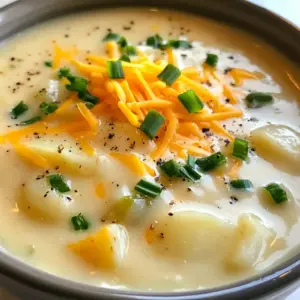 To make this creamy potato soup, you'll need: - 4 medium russet potatoes, peeled and diced - 1/2 cup onion, finely chopped - 1/4 cup celery, finely chopped - 1/4 cup carrots, finely chopped - 3 cloves garlic, minced - 4 cups chicken broth (or vegetable broth) - 1 cup heavy cream - 1/2 cup sour cream - 1 teaspoon dried thyme - 1 teaspoon smoked paprika - Salt and pepper to taste These ingredients create a rich and hearty soup. Each one plays an important role in flavor and texture. You can add some fun toppings to make it special: - 1 cup shredded cheddar cheese - 1/2 cup green onions, chopped These garnishes give extra flavor and a nice look to your soup. The cheese melts into the warm soup, while the green onions add a fresh crunch. If you need to change things up, here are some swaps: - Use sweet potatoes for a different taste. - Swap heavy cream with coconut milk for a dairy-free option. - Replace chicken broth with vegetable broth for a vegetarian dish. These substitutes keep the soup tasty while fitting your diet. Don’t be afraid to get creative! {{ingredient_image_2}} Start by peeling the russet potatoes. Dice them into bite-sized pieces. Next, finely chop the onion, celery, and carrots. Mince the garlic cloves. This mix of fresh veggies adds flavor and texture to the soup. In a large pot, combine the diced potatoes, chopped onion, celery, carrots, minced garlic, and chicken broth. Place the pot over medium-high heat. Bring the soup to a rolling boil. Once boiling, lower the heat to medium-low. Let the soup simmer for 15-20 minutes. The potatoes should be tender when pierced with a fork. After the potatoes are tender, use a potato masher. Gently mash some of the potatoes in the pot. This helps create a creamy texture while keeping some chunks. Next, stir in the heavy cream, sour cream, dried thyme, and smoked paprika. Season with salt and pepper to taste. Let the soup simmer for another 5 minutes, stirring occasionally. This step blends all the flavors together, making your soup rich and satisfying. When making Copycat Outback Potato Soup, avoid overcooking the potatoes. They should be tender but not mushy. Don’t skip the mashing step. It adds a creamy texture. If you don’t use enough salt and pepper, the flavors may fall flat. Remember, tasting your soup as you go is key! To boost flavor, use fresh herbs like parsley or chives. They add brightness to the soup. You can also add a splash of lemon juice for a zesty kick. Experiment with spices too. A bit of cayenne pepper can add heat, while smoked paprika gives a unique depth. Use a large pot for even cooking. A potato masher is great for achieving that creamy texture. A good knife makes chopping veggies easy and safe. Don’t forget your measuring cups for precise amounts. An immersion blender can help if you prefer a smoother soup. Pro Tips Choose the Right Potatoes: For the best texture and flavor, use russet potatoes as they become creamy when cooked. Avoid waxy potatoes as they may not break down properly. Adjusting Thickness: If you prefer a thicker soup, mash more of the potatoes or add a cornstarch slurry (1 tablespoon cornstarch mixed with 2 tablespoons of water) while simmering. Flavor Enhancements: Experiment with additional herbs such as rosemary or chives for a unique twist on the classic flavor. A squeeze of lemon juice can also brighten the soup. Storage Tips: Store any leftover soup in an airtight container in the refrigerator for up to 3 days. Reheat gently on the stove, adding a splash of broth to restore creaminess. {{image_4}} To make a vegetarian version, swap the chicken broth for vegetable broth. This simple change keeps all the flavor and heartiness. Use the same amount of broth as in the original recipe. You can also add extra veggies like corn or bell peppers for added taste. They add color and crunch to the soup, making it even more enjoyable. If you like heat, add some spice! A pinch of cayenne pepper or a splash of hot sauce gives the soup a nice kick. You can also stir in diced jalapeños for a fresh, zesty flavor. This will make your creamy potato soup extra exciting. Just be careful not to add too much spice at once. You can always add more if needed. For a gluten-free version, ensure your broth is labeled gluten-free. Most vegetable and chicken broths are safe, but always check the label. You can also use cornstarch to thicken your soup if needed. Mix 1 tablespoon of cornstarch with cold water before adding it to the soup. This will help make your soup creamy without adding gluten. Enjoy your delicious and safe potato soup! To store your soup, let it cool first. Use an airtight container to keep it fresh. It’s best to store the soup in the fridge. This way, it stays tasty for up to three days. Don’t forget to label the container with the date. This helps you keep track of its freshness. When you’re ready to eat, take the soup out of the fridge. Pour it into a pot over low heat. Stir it often so it heats evenly. You can also microwave it in a bowl. Heat it in 30-second bursts, stirring in between. This keeps the soup creamy and warm without cooking it further. If you want to save some for later, freezing is a great option. Use a freezer-safe container but leave space at the top. The soup will expand when frozen. To thaw, place it in the fridge overnight. For a quick thaw, put the container in cold water. Once thawed, heat it up as usual. Just remember, freezing may change the texture a bit, but it’ll still taste great! Copycat Outback Potato Soup stays fresh for about three to five days in the fridge. Store it in an airtight container to keep it safe. If you want to enjoy it later, don’t forget to label it with the date. Yes, you can make this soup in a slow cooker. Start by placing the diced potatoes, onion, celery, carrots, garlic, and broth inside. Cook on low for six to eight hours or on high for three to four hours. When the veggies are tender, add the cream and seasonings. Stir well and serve hot. The best toppings for potato soup include: - Shredded cheddar cheese - Chopped green onions - Crispy bacon bits - Sour cream - Fresh herbs like parsley or chives Try mixing and matching for your perfect bowl! In this blog post, we explored every aspect of making Copycat Outback Potato Soup. We covered the key ingredients, step-by-step instructions, and tips to avoid common mistakes. You learned about variations, storage info, and answers to frequent questions. Now you can make a delicious potato soup that friends and family will love. Enjoy customizing your soup to fit your taste. With these insights, you'll create a warming dish that impresses all. Happy cooking!