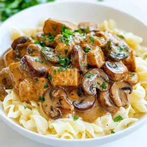 - 1 cup seitan, sliced into thin strips - 2 cups mushrooms, sliced (cremini or button) - 1 medium onion, finely diced - 2 cloves garlic, minced - 1 tablespoon olive oil - 2 tablespoons soy sauce - 1 teaspoon paprika - 1 teaspoon dried thyme - 1 cup vegetable broth - 1 cup coconut milk - 2 tablespoons nutritional yeast (optional) - 2 tablespoons cornstarch mixed with 2 tablespoons water - Salt and pepper to taste - Fresh parsley, chopped (for garnish) - Cooked pasta or rice When you gather these ingredients, you set yourself up for a tasty dish. Seitan acts as the protein star. It mimics the texture of meat, making it a great choice for this stroganoff. Mushrooms add an earthy flavor that deepens the dish. Onions and garlic bring warmth and aroma, creating a perfect base. Olive oil helps saut&eacute; the veggies, making them soft and delicious. Soy sauce adds a savory kick, while paprika and thyme give it a hint of spice. Coconut milk brings creaminess, making every bite comforting. You can skip the nutritional yeast if you want, but it adds a cheesy taste. Finally, cornstarch thickens the sauce. This gives it a rich texture that clings to your pasta or rice. Don't forget to season with salt and pepper. A sprinkle of fresh parsley makes the dish look great and adds a pop of color. {{ingredient_image_2}} - Heat 1 tablespoon of olive oil in a large skillet over medium heat. - Add 1 finely diced onion and saut&eacute; for 3-4 minutes until soft. - Add 2 minced garlic cloves and cook for 1 minute, making it fragrant. - Introduce 2 cups of sliced mushrooms and cook for 5-7 minutes until tender. - Add 1 cup of sliced seitan and stir to combine with the onion and mushrooms. - Mix in 1 cup of vegetable broth, 2 tablespoons of soy sauce, 1 teaspoon of paprika, 1 teaspoon of dried thyme, and 1 cup of coconut milk. - Stir in 2 tablespoons of nutritional yeast if desired, then season with salt and pepper. - Allow the mixture to simmer for 8-10 minutes, letting the flavors meld. - Add a mixture of 2 tablespoons of cornstarch with 2 tablespoons of water, stirring until thickened. - Serve the stroganoff over cooked pasta or rice. Garnish with fresh parsley for a burst of color. To boost flavor, always saut&eacute; vegetables in hot oil. Start with onions; they add depth. Cook them until soft and translucent, about 3-4 minutes. Then add minced garlic for a fragrant base. You can adjust seasoning by adding more soy sauce or paprika based on your taste. Consider a splash of lemon juice for brightness. For the best texture, use fresh mushrooms. Cook them until they release moisture, about 5-7 minutes. This creates a tender bite. When adding seitan, let it warm through for about 3-4 minutes. To achieve a creamy sauce, use coconut milk instead of regular milk. Mix cornstarch with water to thicken the sauce. Stir until it reaches your desired consistency. Fresh herbs brighten any dish. Parsley is a great choice for garnish. You can also try chives or dill for different flavors. For a creative twist, serve the stroganoff over crispy polenta or mashed potatoes instead of pasta or rice. This adds a unique touch to your meal. Pro Tips Use Fresh Ingredients: Fresh mushrooms and herbs will significantly enhance the flavor of your stroganoff. Opt for cremini or button mushrooms for the best texture and taste. Adjust Creaminess: For a creamier sauce, you can add more coconut milk or even a splash of plant-based cream. This will give your dish a rich, velvety texture. Enhance Flavor with Spices: Feel free to experiment with other spices like cumin or black pepper to add more depth to the dish. A pinch of nutmeg can also bring out the flavors beautifully. Perfect Pasta Pairing: Choose pasta shapes that hold sauce well, such as fettuccine or wide noodles, to ensure every bite is flavorful and satisfying. {{image_4}} You can swap seitan for other ingredients. Lentils are great for a hearty meal. Tofu works well too and absorbs flavors nicely. If you want different mushrooms, try shiitake or portobello. They add unique tastes and textures. Mixing in various mushrooms can also boost the flavor profile. Want some heat? Add red pepper flakes for a spicy kick. You can also use different plant-based creams. Almond or cashew cream will give a rich taste. Each cream choice changes the dish's overall flavor, making it fun to experiment. For a gluten-free version, replace seitan with chickpeas or lentils. They provide protein while keeping the dish gluten-free. If you need a nut-free option, use oat milk instead of coconut milk. It gives creaminess without any nuts. These swaps make the dish fit various diets while still tasting great. To store your Vegan Mushroom Seitan Stroganoff, let it cool first. Then, place it in an airtight container. You can refrigerate it for up to three days. For longer storage, freeze it in a freezer-safe container. This way, it lasts up to three months. Make sure to label the container with the date. When reheating stroganoff, use a skillet over low heat. This method helps keep the sauce creamy. Stir it often to prevent sticking. If the sauce seems thick, add a splash of vegetable broth or water. You can also microwave it, but stir halfway through to ensure even heating. The stroganoff stays fresh in the fridge for three days. If frozen, it remains good for three months. Signs of spoilage include a sour smell or off color. If you notice these, it's best to toss it. Always check before eating leftovers for safety! Yes, you can make this dish ahead of time. Store it in an airtight container in the fridge. It keeps well for up to three days. If you want to store it longer, freeze it in a freezer-safe container. When ready to eat, thaw it overnight in the fridge. Reheat gently on the stove, adding a splash of vegetable broth if needed. Seitan is a meat substitute made from gluten, the protein in wheat. It has a chewy texture, making it great for savory dishes. To make seitan, you wash wheat flour dough with water until the starches dissolve. What&rsquo;s left is the gluten, which you can cook and season. Seitan is high in protein and low in carbs, making it a nutritious choice. You can skip coconut milk if you prefer. For creaminess, use unsweetened almond milk or cashew cream. You can also use blended silken tofu. These options keep the dish rich without coconut flavor. Just adjust the seasoning to balance the taste. To make the stroganoff nut-free, avoid any nuts or nut-based products. Replace coconut milk with oat milk or soy milk. These options provide creaminess without nuts. Ensure that the broth you use is also nut-free for a complete meal. Yes, this recipe is great for meal prep. It comes together quickly and stores well. You can batch-cook it and portion it out for easy lunches or dinners. Just remember to store it properly and reheat it carefully to keep the flavors fresh. In this blog post, we explored a tasty vegan mushroom seitan stroganoff recipe. I shared key ingredients, step-by-step cooking instructions, and tips for flavor and texture. You also learned about variations to suit different diets and storage methods to keep leftovers fresh. Embrace this recipe as a fun, creamy dish that many love. Try different ingredients and make it your own. Enjoy each bite while cooking, and share it with friends and family for a delightful meal.